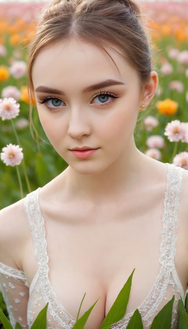 Tags: 21872187, SDXL
{"3": {"inputs": {"seed": 753951228375646, "steps": 64, "cfg": 6.55, "sampler_name": "dpmpp_2m", "scheduler": "karras", "denoise": 1.0, "model": ["27", 0], "positive": ["6", 0], "negative": ["7", 0], "latent_image": ["5", 0]}, "class_type": "KSampler"}, "4": {"inputs": {"ckpt_name": "juggernautXL_v8Rundiffusion.safetensors"}, "class_type": "CheckpointLoaderSimple"}, "5": {"inputs": {"width": 768, "height": 1344, "batch_size": 1}, "class_type": "EmptyLatentImage"}, "6": {"inputs": {"text": "25 year old girl, (ukrainian:1.07), (irish:1.03), (cute:1.13), (double eyelids:1.10), (seductive pose:1.11), (detailed face:0.98), (slim:0.99), (eyelashes:1.04), (temptress:1.00), (beautiful eyes:1.05), (idol:1.06), (seductive facial expression:1.08), (pale skin:1.02), (in a seductive pose:1.10), (large perky breasts:0.97), (cleavage:0.96), (thigh gap:1.14), wearing (translucent clothes:1.11) on a flower field, (skin fuzz:1.04), (portra:1.08), (film:1.07), (soft lighting:1.05), (detailed skin:1.05), (textured skin:1.00), (candid cinema:1.07), (RAW:1.01), (natural looking skin:1.05)", "clip": ["27", 1]}, "class_type": "CLIPTextEncode"}, "7": {"inputs": {"text": "(distorted:1.05), (watermark:1.07), (worst quality:1.06), (twisted:1.05), (low resolution:1.12), (bad hands:1.07), (open mouth:1.05)", "clip": ["27", 1]}, "class_type": "CLIPTextEncode"}, "8": {"inputs": {"samples": ["3", 0], "vae": ["4", 2]}, "class_type": "VAEDecode"}, "25": {"inputs": {"lora_name": "nudify_xl.safetensors", "strength_model": 0.2, "strength_clip": 0.16, "model": ["4", 0], "clip": ["4", 1]}, "class_type": "LoraLoader"}, "26": {"inputs": {"lora_name": "shirtlift_SDXL_v2.safetensors", "strength_model": 0.05, "strength_clip": 0.1, "model": ["25", 0], "clip": ["25", 1]}, "class_type": "LoraLoader"}, "27": {"inputs": {"lora_name": "PerfectEyesXL.safetensors", "strength_model": 0.1, "strength_clip": 0.13, "model": ["26", 0], "clip": ["26", 1]}, "class_type": "LoraLoader"}, "30": {"inputs": {"model_name": "4x_NMKD-Superscale-SP_178000_G.pth"}, "class_type": "UpscaleModelLoader"}, "31": {"inputs": {"upscale_model": ["30", 0], "image": ["8", 0]}, "class_type": "ImageUpscaleWithModel"}, "32": {"inputs": {"upscale_method": "lanczos", "scale_by": 0.5, "image": ["31", 0]}, "class_type": "ImageScaleBy"}, "33": {"inputs": {"pixels": ["32", 0], "vae": ["4", 2]}, "class_type": "VAEEncode"}, "34": {"inputs": {"seed": 753951228375646, "steps": 64, "cfg": 6.55, "sampler_name": "dpmpp_2m", "scheduler": "karras", "denoise": 0.3, "model": ["27", 0], "positive": ["6", 0], "negative": ["7", 0], "latent_image": ["33", 0]}, "class_type": "KSampler"}, "36": {"inputs": {"samples": ["34", 0], "vae": ["4", 2]}, "class_type": "VAEDecode"}, "39": {"inputs": {"filename_prefix": "comfyapi-1707512481056", "images": ["36", 0]}, "class_type": "SaveImage"}}