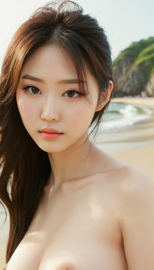 Tags: 21872187, SDXL
{"3": {"inputs": {"seed": 498850804386624, "steps": 64, "cfg": 6.91, "sampler_name": "dpmpp_2m", "scheduler": "karras", "denoise": 1.0, "model": ["27", 0], "positive": ["6", 0], "negative": ["7", 0], "latent_image": ["5", 0]}, "class_type": "KSampler"}, "4": {"inputs": {"ckpt_name": "juggernautxl.safetensors"}, "class_type": "CheckpointLoaderSimple"}, "5": {"inputs": {"width": 768, "height": 1344, "batch_size": 1}, "class_type": "EmptyLatentImage"}, "6": {"inputs": {"text": "23 year old girl, (korean:0.95), (japanese:1.11), (chinese:1.01), (eyelashes:1.04), (cute:0.99), (sexy lips:0.99), (temptress:1.08), (beautiful eyes:0.95), (blush:1.02), (slim:1.14), (seductive facial expression:1.14), (double eyelids:1.04), (pale skin:1.13), (detailed face:1.11), (in a seductive pose:0.99), (large perky breasts:1.06), (cleavage:1.06), (thigh gap:1.03), strolling (nude:1.14) at a beach, (candid cinema:1.01), (RAW:1.05), (film:1.05), (skin fuzz:1.06), (soft lighting:1.04), (detailed skin:1.08), (portra:1.07), (textured skin:1.02), (natural looking skin:1.08)", "clip": ["27", 1]}, "class_type": "CLIPTextEncode"}, "7": {"inputs": {"text": "(watermark:1.09), (low resolution:1.10), (open mouth:1.09), (bad hands:1.09), (distorted:1.05), (twisted:1.12), (worst quality:1.09)", "clip": ["27", 1]}, "class_type": "CLIPTextEncode"}, "8": {"inputs": {"samples": ["3", 0], "vae": ["4", 2]}, "class_type": "VAEDecode"}, "25": {"inputs": {"lora_name": "nudify_xl.safetensors", "strength_model": 0.11, "strength_clip": 0.13, "model": ["4", 0], "clip": ["4", 1]}, "class_type": "LoraLoader"}, "26": {"inputs": {"lora_name": "shirtlift_SDXL_v2.safetensors", "strength_model": 0.08, "strength_clip": 0.09, "model": ["25", 0], "clip": ["25", 1]}, "class_type": "LoraLoader"}, "27": {"inputs": {"lora_name": "PerfectEyesXL.safetensors", "strength_model": 0.11, "strength_clip": 0.15, "model": ["26", 0], "clip": ["26", 1]}, "class_type": "LoraLoader"}, "30": {"inputs": {"model_name": "4x_NMKD-Superscale-SP_178000_G.pth"}, "class_type": "UpscaleModelLoader"}, "31": {"inputs": {"upscale_model": ["30", 0], "image": ["8", 0]}, "class_type": "ImageUpscaleWithModel"}, "32": {"inputs": {"upscale_method": "lanczos", "scale_by": 0.5, "image": ["31", 0]}, "class_type": "ImageScaleBy"}, "33": {"inputs": {"pixels": ["32", 0], "vae": ["4", 2]}, "class_type": "VAEEncode"}, "34": {"inputs": {"seed": 498850804386624, "steps": 64, "cfg": 6.91, "sampler_name": "dpmpp_2m", "scheduler": "karras", "denoise": 0.3, "model": ["27", 0], "positive": ["6", 0], "negative": ["7", 0], "latent_image": ["33", 0]}, "class_type": "KSampler"}, "36": {"inputs": {"samples": ["34", 0], "vae": ["4", 2]}, "class_type": "VAEDecode"}, "39": {"inputs": {"filename_prefix": "comfyapi-1713575428597", "images": ["36", 0]}, "class_type": "SaveImage"}}