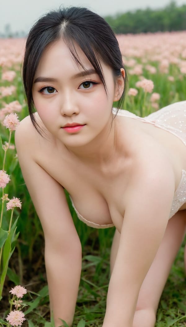 Tags: 21872187, SDXL
{"3": {"inputs": {"seed": 856186181622896, "steps": 64, "cfg": 7.49, "sampler_name": "dpmpp_2m", "scheduler": "karras", "denoise": 1.0, "model": ["27", 0], "positive": ["6", 0], "negative": ["7", 0], "latent_image": ["5", 0]}, "class_type": "KSampler"}, "4": {"inputs": {"ckpt_name": "juggernautXL_v8Rundiffusion.safetensors"}, "class_type": "CheckpointLoaderSimple"}, "5": {"inputs": {"width": 768, "height": 1344, "batch_size": 1}, "class_type": "EmptyLatentImage"}, "6": {"inputs": {"text": "26 year old girl, (temptress:0.97), (double eyelids:1.12), (idol:1.03), (slim:1.14), (beautiful eyes:0.96), (seductive pose:1.13), (seductive facial expression:1.01), (eyelashes:0.99), (detailed face:1.13), (pale skin:1.00), (cute:1.00), (sexy lips:1.01), (blush:0.99), (on all fours:1.05), (spreading ass cheeks:1.12), (from behind:1.08), (backboob:1.02), wearing (translucent clothes:1.10) on a flower field, (portra:1.09), (soft lighting:1.00), (film:1.09), (textured skin:1.02), (skin fuzz:1.07), (detailed skin:1.04), (natural looking skin:1.01), (candid cinema:1.02), (RAW:1.01)", "clip": ["27", 1]}, "class_type": "CLIPTextEncode"}, "7": {"inputs": {"text": "(low resolution:1.09), (twisted:1.13), (bad hands:1.09), (watermark:1.09), (worst quality:1.08), (distorted:1.13), (open mouth:1.05)", "clip": ["27", 1]}, "class_type": "CLIPTextEncode"}, "8": {"inputs": {"samples": ["3", 0], "vae": ["4", 2]}, "class_type": "VAEDecode"}, "25": {"inputs": {"lora_name": "nudify_xl.safetensors", "strength_model": 0.11, "strength_clip": 0.3, "model": ["4", 0], "clip": ["4", 1]}, "class_type": "LoraLoader"}, "26": {"inputs": {"lora_name": "shirtlift_SDXL_v2.safetensors", "strength_model": 0.01, "strength_clip": 0.02, "model": ["25", 0], "clip": ["25", 1]}, "class_type": "LoraLoader"}, "27": {"inputs": {"lora_name": "PerfectEyesXL.safetensors", "strength_model": 0.11, "strength_clip": 0.1, "model": ["26", 0], "clip": ["26", 1]}, "class_type": "LoraLoader"}, "30": {"inputs": {"model_name": "4x_NMKD-Superscale-SP_178000_G.pth"}, "class_type": "UpscaleModelLoader"}, "31": {"inputs": {"upscale_model": ["30", 0], "image": ["8", 0]}, "class_type": "ImageUpscaleWithModel"}, "32": {"inputs": {"upscale_method": "lanczos", "scale_by": 0.5, "image": ["31", 0]}, "class_type": "ImageScaleBy"}, "33": {"inputs": {"pixels": ["32", 0], "vae": ["4", 2]}, "class_type": "VAEEncode"}, "34": {"inputs": {"seed": 856186181622896, "steps": 64, "cfg": 7.49, "sampler_name": "dpmpp_2m", "scheduler": "karras", "denoise": 0.3, "model": ["27", 0], "positive": ["6", 0], "negative": ["7", 0], "latent_image": ["33", 0]}, "class_type": "KSampler"}, "36": {"inputs": {"samples": ["34", 0], "vae": ["4", 2]}, "class_type": "VAEDecode"}, "39": {"inputs": {"filename_prefix": "comfyapi-1707916568423", "images": ["36", 0]}, "class_type": "SaveImage"}}