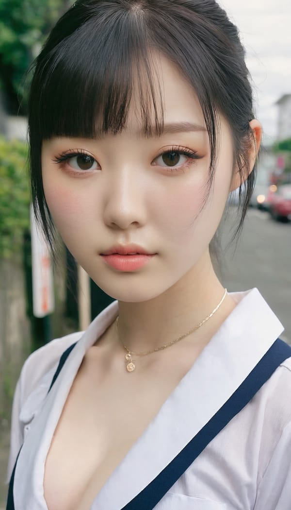 Tags: 21872187, SDXL
{"3": {"inputs": {"seed": 316513067646033, "steps": 32, "cfg": 5.62, "sampler_name": "dpmpp_2m", "scheduler": "karras", "denoise": 1.0, "model": ["27", 0], "positive": ["6", 0], "negative": ["7", 0], "latent_image": ["5", 0]}, "class_type": "KSampler"}, "4": {"inputs": {"ckpt_name": "juggernautxl.safetensors"}, "class_type": "CheckpointLoaderSimple"}, "5": {"inputs": {"width": 768, "height": 1344, "batch_size": 1}, "class_type": "EmptyLatentImage"}, "6": {"inputs": {"text": "18 year old girl, (irish:1.02), (korean:1.04), (temptress:1.11), (pale skin:1.03), (blush:1.07), (seductive pose:1.05), (beautiful eyes:1.06), (detailed face:1.14), (double eyelids:1.10), (eyelashes:1.06), (seductive facial expression:1.09), (cute:1.04), (slim:1.13), (sexy lips:1.04), (idol:0.96), (on all fours:1.01), (spreading ass cheeks:1.14), (from behind:1.05), (backboob:0.97), (school uniform:1.02), choker, busy street, (film:1.07), (skin fuzz:1.07), (soft lighting:1.08), (candid cinema:1.07), (RAW:1.01), (textured skin:1.04), (natural looking skin:1.09), (detailed skin:1.06), (portra:1.01)", "clip": ["27", 1]}, "class_type": "CLIPTextEncode"}, "7": {"inputs": {"text": "(bad hands:1.11), (open mouth:1.07), (worst quality:1.14), (distorted:1.13), (low resolution:1.13), (watermark:1.14), (twisted:1.09)", "clip": ["27", 1]}, "class_type": "CLIPTextEncode"}, "8": {"inputs": {"samples": ["3", 0], "vae": ["4", 2]}, "class_type": "VAEDecode"}, "25": {"inputs": {"lora_name": "nudify_xl.safetensors", "strength_model": 0.23, "strength_clip": 0.37, "model": ["4", 0], "clip": ["4", 1]}, "class_type": "LoraLoader"}, "26": {"inputs": {"lora_name": "shirtlift_SDXL_v2.safetensors", "strength_model": 0.14, "strength_clip": 0.06, "model": ["25", 0], "clip": ["25", 1]}, "class_type": "LoraLoader"}, "27": {"inputs": {"lora_name": "PerfectEyesXL.safetensors", "strength_model": 0.05, "strength_clip": 0.17, "model": ["26", 0], "clip": ["26", 1]}, "class_type": "LoraLoader"}, "30": {"inputs": {"model_name": "4x_NMKD-Superscale-SP_178000_G.pth"}, "class_type": "UpscaleModelLoader"}, "31": {"inputs": {"upscale_model": ["30", 0], "image": ["8", 0]}, "class_type": "ImageUpscaleWithModel"}, "32": {"inputs": {"upscale_method": "lanczos", "scale_by": 0.5, "image": ["31", 0]}, "class_type": "ImageScaleBy"}, "33": {"inputs": {"pixels": ["32", 0], "vae": ["4", 2]}, "class_type": "VAEEncode"}, "34": {"inputs": {"seed": 316513067646033, "steps": 32, "cfg": 5.62, "sampler_name": "dpmpp_2m", "scheduler": "karras", "denoise": 0.3, "model": ["27", 0], "positive": ["6", 0], "negative": ["7", 0], "latent_image": ["33", 0]}, "class_type": "KSampler"}, "36": {"inputs": {"samples": ["34", 0], "vae": ["4", 2]}, "class_type": "VAEDecode"}, "39": {"inputs": {"filename_prefix": "comfyapi-1711498156533", "images": ["36", 0]}, "class_type": "SaveImage"}}