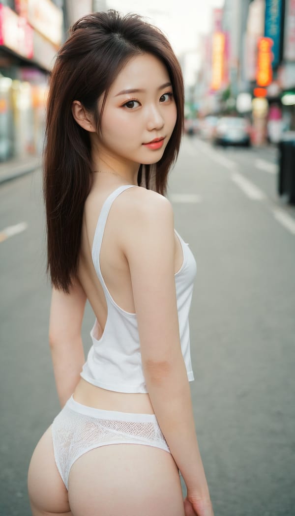 Tags: 21872187, SDXL
{"3": {"inputs": {"seed": 534180271631085, "steps": 32, "cfg": 7.07, "sampler_name": "dpmpp_2m", "scheduler": "karras", "denoise": 1.0, "model": ["27", 0], "positive": ["6", 0], "negative": ["7", 0], "latent_image": ["5", 0]}, "class_type": "KSampler"}, "4": {"inputs": {"ckpt_name": "juggernautxl.safetensors"}, "class_type": "CheckpointLoaderSimple"}, "5": {"inputs": {"width": 768, "height": 1344, "batch_size": 1}, "class_type": "EmptyLatentImage"}, "6": {"inputs": {"text": "20 year old girl, (russian:1.11), (korean:1.04), (japanese:1.00), (beautiful eyes:0.99), (pale skin:1.07), (slim:1.02), (eyelashes:0.98), (double eyelids:1.12), (idol:1.08), (temptress:0.97), (cute:1.03), (seductive pose:1.07), (blush:1.03), (sexy lips:1.03), (seductive facial expression:1.02), (perky ass:1.13), (exposed ass:1.09), (looking back:1.06), (sexy ass:1.14), (thigh gap:1.13), (white tanktop:1.12), busy street, (textured skin:1.04), (skin fuzz:1.00), (detailed skin:1.03), (portra:1.08), (RAW:1.02), (film:1.08), (natural looking skin:1.06), (soft lighting:1.05), (candid cinema:1.00)", "clip": ["27", 1]}, "class_type": "CLIPTextEncode"}, "7": {"inputs": {"text": "(open mouth:1.07), (distorted:1.14), (bad hands:1.08), (twisted:1.06), (low resolution:1.10), (watermark:1.11), (worst quality:1.09)", "clip": ["27", 1]}, "class_type": "CLIPTextEncode"}, "8": {"inputs": {"samples": ["3", 0], "vae": ["4", 2]}, "class_type": "VAEDecode"}, "25": {"inputs": {"lora_name": "nudify_xl.safetensors", "strength_model": 0.29, "strength_clip": 0.07, "model": ["4", 0], "clip": ["4", 1]}, "class_type": "LoraLoader"}, "26": {"inputs": {"lora_name": "shirtlift_SDXL_v2.safetensors", "strength_model": 0.09, "strength_clip": 0.14, "model": ["25", 0], "clip": ["25", 1]}, "class_type": "LoraLoader"}, "27": {"inputs": {"lora_name": "PerfectEyesXL.safetensors", "strength_model": 0.0, "strength_clip": 0.02, "model": ["26", 0], "clip": ["26", 1]}, "class_type": "LoraLoader"}, "30": {"inputs": {"model_name": "4x_NMKD-Superscale-SP_178000_G.pth"}, "class_type": "UpscaleModelLoader"}, "31": {"inputs": {"upscale_model": ["30", 0], "image": ["8", 0]}, "class_type": "ImageUpscaleWithModel"}, "32": {"inputs": {"upscale_method": "lanczos", "scale_by": 0.5, "image": ["31", 0]}, "class_type": "ImageScaleBy"}, "33": {"inputs": {"pixels": ["32", 0], "vae": ["4", 2]}, "class_type": "VAEEncode"}, "34": {"inputs": {"seed": 534180271631085, "steps": 32, "cfg": 7.07, "sampler_name": "dpmpp_2m", "scheduler": "karras", "denoise": 0.3, "model": ["27", 0], "positive": ["6", 0], "negative": ["7", 0], "latent_image": ["33", 0]}, "class_type": "KSampler"}, "36": {"inputs": {"samples": ["34", 0], "vae": ["4", 2]}, "class_type": "VAEDecode"}, "39": {"inputs": {"filename_prefix": "comfyapi-1718821523417", "images": ["36", 0]}, "class_type": "SaveImage"}}