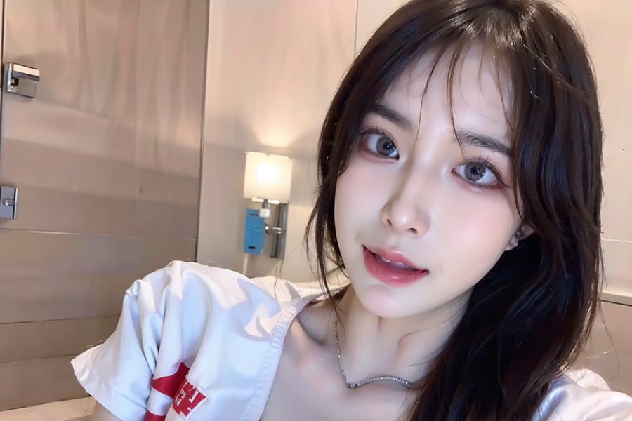 Tags: 21872187
<lora:mix4:0.67>, <lora:koreanDollLikeness:0.63>, <lora:taiwanDollLikeness_v20:0.58>, <lora:YaeMiko_Test:0.31>, (russian:0.97), (nurse outfit:0.95), hospital ward, <lora:ahegao-x-v4:0.48>, ahegao face, pleasure, extremely detailed eyes, extremely detailed face, cute, (photorealistic:1.18), sexy lips, seductive smile, double eyelids, eyelashes, perky breasts, full body portrait, 4K, RAW, sharp, hyper realistic, (thigh gap:1.01), blush, delicate and beautiful girl, (stunningly attractive:1.18)
Negative prompt: drawings, paintings, ugly, (worst quality:2.19)
Steps: 64, Sampler: DPM++ 2M Karras, CFG scale: 6.25, Seed: 3133959778, Size: 768x512, Model hash: fc2511737a, Model: chilloutmix_NiPrunedFp32Fix, Seed resize from: -1x-1, Denoising strength: 0.4, Version: v1.2.1, Hires upscale: 2.5, Hires steps: 32, Hires upscaler: ESRGAN_4x