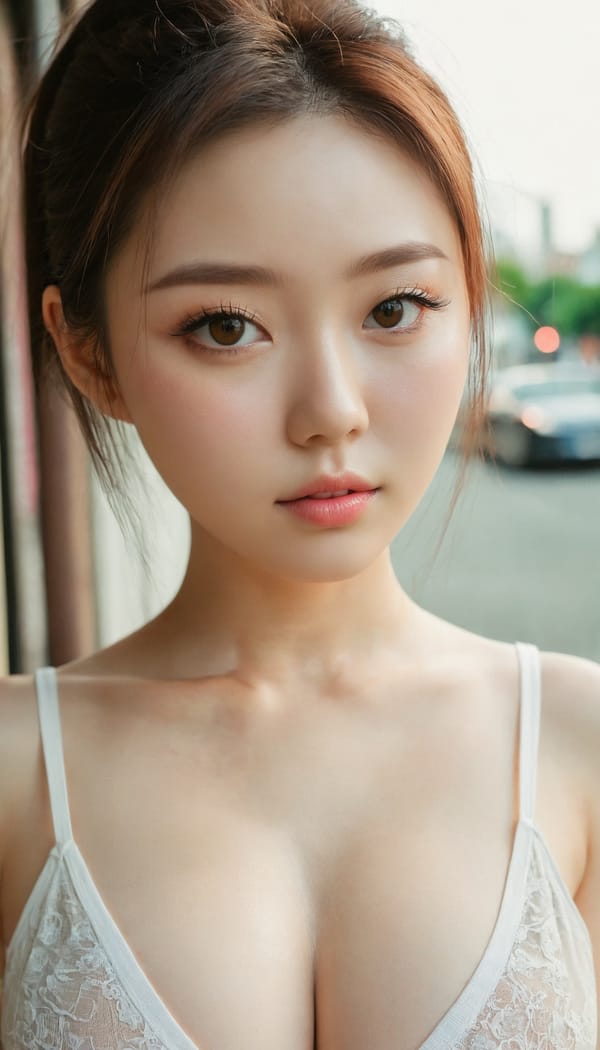 Tags: 21872187, SDXL
{"3": {"inputs": {"seed": 656493665892483, "steps": 64, "cfg": 5.12, "sampler_name": "dpmpp_2m", "scheduler": "karras", "denoise": 1.0, "model": ["27", 0], "positive": ["6", 0], "negative": ["7", 0], "latent_image": ["5", 0]}, "class_type": "KSampler"}, "4": {"inputs": {"ckpt_name": "juggernautxl.safetensors"}, "class_type": "CheckpointLoaderSimple"}, "5": {"inputs": {"width": 768, "height": 1344, "batch_size": 1}, "class_type": "EmptyLatentImage"}, "6": {"inputs": {"text": "27 year old girl, (irish:1.08), (korean:1.02), (seductive facial expression:0.97), (slim:1.05), (double eyelids:1.11), (pale skin:1.00), (eyelashes:1.07), (seductive pose:1.14), (detailed face:1.12), (beautiful eyes:1.13), (idol:1.04), (blush:1.08), (cute:1.14), (temptress:1.01), (sexy lips:0.97), (in a seductive pose:0.95), (large perky breasts:1.04), (cleavage:1.00), (thigh gap:0.95), (white tanktop:0.97), busy street, (natural looking skin:1.02), (detailed skin:1.07), (textured skin:1.02), (film:1.07), (RAW:1.09), (portra:1.01), (soft lighting:1.01), (candid cinema:1.06), (skin fuzz:1.02)", "clip": ["27", 1]}, "class_type": "CLIPTextEncode"}, "7": {"inputs": {"text": "(bad hands:1.12), (watermark:1.06), (low resolution:1.12), (open mouth:1.09), (twisted:1.08), (distorted:1.05), (worst quality:1.09)", "clip": ["27", 1]}, "class_type": "CLIPTextEncode"}, "8": {"inputs": {"samples": ["3", 0], "vae": ["4", 2]}, "class_type": "VAEDecode"}, "25": {"inputs": {"lora_name": "nudify_xl.safetensors", "strength_model": 0.33, "strength_clip": 0.21, "model": ["4", 0], "clip": ["4", 1]}, "class_type": "LoraLoader"}, "26": {"inputs": {"lora_name": "shirtlift_SDXL_v2.safetensors", "strength_model": 0.12, "strength_clip": 0.05, "model": ["25", 0], "clip": ["25", 1]}, "class_type": "LoraLoader"}, "27": {"inputs": {"lora_name": "PerfectEyesXL.safetensors", "strength_model": 0.08, "strength_clip": 0.03, "model": ["26", 0], "clip": ["26", 1]}, "class_type": "LoraLoader"}, "30": {"inputs": {"model_name": "4x_NMKD-Superscale-SP_178000_G.pth"}, "class_type": "UpscaleModelLoader"}, "31": {"inputs": {"upscale_model": ["30", 0], "image": ["8", 0]}, "class_type": "ImageUpscaleWithModel"}, "32": {"inputs": {"upscale_method": "lanczos", "scale_by": 0.5, "image": ["31", 0]}, "class_type": "ImageScaleBy"}, "33": {"inputs": {"pixels": ["32", 0], "vae": ["4", 2]}, "class_type": "VAEEncode"}, "34": {"inputs": {"seed": 656493665892483, "steps": 64, "cfg": 5.12, "sampler_name": "dpmpp_2m", "scheduler": "karras", "denoise": 0.3, "model": ["27", 0], "positive": ["6", 0], "negative": ["7", 0], "latent_image": ["33", 0]}, "class_type": "KSampler"}, "36": {"inputs": {"samples": ["34", 0], "vae": ["4", 2]}, "class_type": "VAEDecode"}, "39": {"inputs": {"filename_prefix": "comfyapi-1726774124675", "images": ["36", 0]}, "class_type": "SaveImage"}}