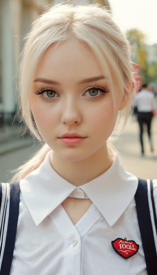 Tags: 21872187, SDXL
{"3": {"inputs": {"seed": 441366677988000, "steps": 64, "cfg": 6.14, "sampler_name": "dpmpp_2m", "scheduler": "karras", "denoise": 1.0, "model": ["27", 0], "positive": ["6", 0], "negative": ["7", 0], "latent_image": ["5", 0]}, "class_type": "KSampler"}, "4": {"inputs": {"ckpt_name": "juggernautxl.safetensors"}, "class_type": "CheckpointLoaderSimple"}, "5": {"inputs": {"width": 768, "height": 1344, "batch_size": 1}, "class_type": "EmptyLatentImage"}, "6": {"inputs": {"text": "22 year old girl, (ukrainian:0.97), (sexy lips:1.06), (cute:0.97), (blush:1.08), (detailed face:1.14), (eyelashes:1.05), (slim:1.06), (double eyelids:1.05), (temptress:1.04), (seductive pose:0.95), (idol:1.06), (beautiful eyes:1.09), (pale skin:1.01), (in a seductive pose:1.06), (large perky breasts:0.98), (cleavage:0.97), (thigh gap:1.03), (school uniform:1.14), choker, busy street, (detailed skin:1.08), (textured skin:1.00), (candid cinema:1.07), (natural looking skin:1.06), (RAW:1.08), (portra:1.02), (skin fuzz:1.08), (film:1.02), (soft lighting:1.03)", "clip": ["27", 1]}, "class_type": "CLIPTextEncode"}, "7": {"inputs": {"text": "(low resolution:1.05), (open mouth:1.13), (worst quality:1.07), (watermark:1.08), (bad hands:1.09), (twisted:1.11), (distorted:1.11)", "clip": ["27", 1]}, "class_type": "CLIPTextEncode"}, "8": {"inputs": {"samples": ["3", 0], "vae": ["4", 2]}, "class_type": "VAEDecode"}, "25": {"inputs": {"lora_name": "nudify_xl.safetensors", "strength_model": 0.39, "strength_clip": 0.0, "model": ["4", 0], "clip": ["4", 1]}, "class_type": "LoraLoader"}, "26": {"inputs": {"lora_name": "shirtlift_SDXL_v2.safetensors", "strength_model": 0.19, "strength_clip": 0.18, "model": ["25", 0], "clip": ["25", 1]}, "class_type": "LoraLoader"}, "27": {"inputs": {"lora_name": "PerfectEyesXL.safetensors", "strength_model": 0.05, "strength_clip": 0.09, "model": ["26", 0], "clip": ["26", 1]}, "class_type": "LoraLoader"}, "30": {"inputs": {"model_name": "4x_NMKD-Superscale-SP_178000_G.pth"}, "class_type": "UpscaleModelLoader"}, "31": {"inputs": {"upscale_model": ["30", 0], "image": ["8", 0]}, "class_type": "ImageUpscaleWithModel"}, "32": {"inputs": {"upscale_method": "lanczos", "scale_by": 0.5, "image": ["31", 0]}, "class_type": "ImageScaleBy"}, "33": {"inputs": {"pixels": ["32", 0], "vae": ["4", 2]}, "class_type": "VAEEncode"}, "34": {"inputs": {"seed": 441366677988000, "steps": 64, "cfg": 6.14, "sampler_name": "dpmpp_2m", "scheduler": "karras", "denoise": 0.3, "model": ["27", 0], "positive": ["6", 0], "negative": ["7", 0], "latent_image": ["33", 0]}, "class_type": "KSampler"}, "36": {"inputs": {"samples": ["34", 0], "vae": ["4", 2]}, "class_type": "VAEDecode"}, "39": {"inputs": {"filename_prefix": "comfyapi-1732939828419", "images": ["36", 0]}, "class_type": "SaveImage"}}