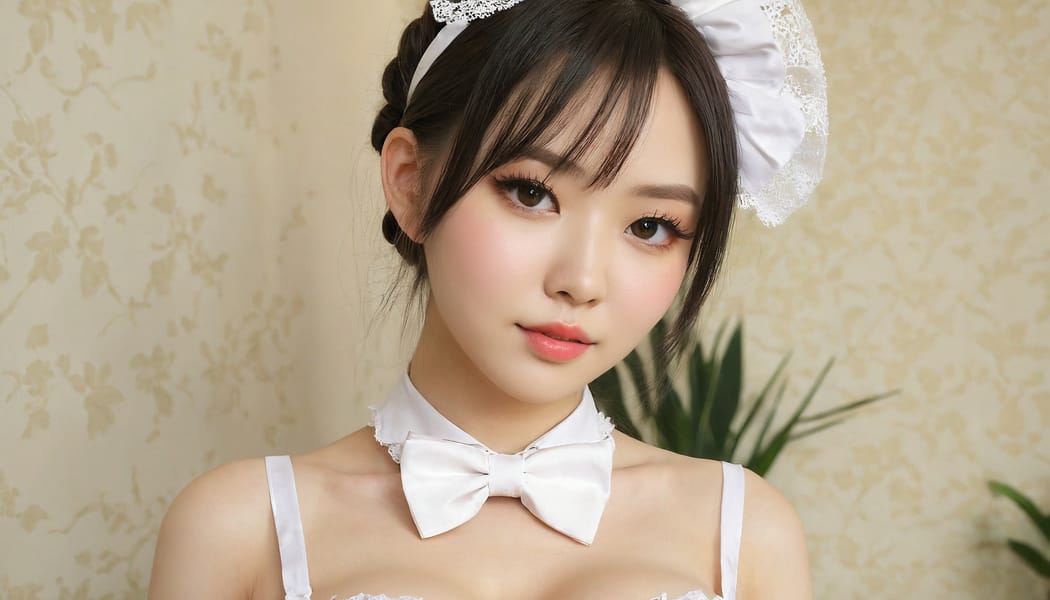 Tags: 21872187, SDXL
{"3": {"inputs": {"seed": 552325999235683, "steps": 64, "cfg": 5.05, "sampler_name": "dpmpp_2m", "scheduler": "karras", "denoise": 1.0, "model": ["27", 0], "positive": ["6", 0], "negative": ["7", 0], "latent_image": ["5", 0]}, "class_type": "KSampler"}, "4": {"inputs": {"ckpt_name": "juggernautxl.safetensors"}, "class_type": "CheckpointLoaderSimple"}, "5": {"inputs": {"width": 1344, "height": 768, "batch_size": 1}, "class_type": "EmptyLatentImage"}, "6": {"inputs": {"text": "23 year old girl, (russian:1.01), (taiwanese:1.06), (temptress:0.99), (sexy lips:1.04), (eyelashes:1.10), (idol:1.09), (cute:1.03), (blush:1.04), (seductive facial expression:0.97), (beautiful eyes:1.14), (double eyelids:1.04), (detailed face:1.07), (seductive pose:0.98), (pale skin:1.10), (slim:1.11), (in a seductive pose:1.05), (large perky breasts:1.01), (cleavage:0.99), (thigh gap:1.14), in a (skimpy maid costume:1.02) working at a maid cafe, choker, bowtie, headband, pleated skirt, (textured skin:1.02), (detailed skin:1.05), (RAW:1.04), (portra:1.00), (skin fuzz:1.08), (film:1.00), (candid cinema:1.06), (soft lighting:1.05), (natural looking skin:1.00)", "clip": ["27", 1]}, "class_type": "CLIPTextEncode"}, "7": {"inputs": {"text": "(bad hands:1.14), (distorted:1.09), (low resolution:1.08), (twisted:1.13), (open mouth:1.14), (watermark:1.05), (worst quality:1.07)", "clip": ["27", 1]}, "class_type": "CLIPTextEncode"}, "8": {"inputs": {"samples": ["3", 0], "vae": ["4", 2]}, "class_type": "VAEDecode"}, "25": {"inputs": {"lora_name": "nudify_xl.safetensors", "strength_model": 0.1, "strength_clip": 0.36, "model": ["4", 0], "clip": ["4", 1]}, "class_type": "LoraLoader"}, "26": {"inputs": {"lora_name": "shirtlift_SDXL_v2.safetensors", "strength_model": 0.12, "strength_clip": 0.14, "model": ["25", 0], "clip": ["25", 1]}, "class_type": "LoraLoader"}, "27": {"inputs": {"lora_name": "PerfectEyesXL.safetensors", "strength_model": 0.04, "strength_clip": 0.09, "model": ["26", 0], "clip": ["26", 1]}, "class_type": "LoraLoader"}, "30": {"inputs": {"model_name": "4x_NMKD-Superscale-SP_178000_G.pth"}, "class_type": "UpscaleModelLoader"}, "31": {"inputs": {"upscale_model": ["30", 0], "image": ["8", 0]}, "class_type": "ImageUpscaleWithModel"}, "32": {"inputs": {"upscale_method": "lanczos", "scale_by": 0.5, "image": ["31", 0]}, "class_type": "ImageScaleBy"}, "33": {"inputs": {"pixels": ["32", 0], "vae": ["4", 2]}, "class_type": "VAEEncode"}, "34": {"inputs": {"seed": 552325999235683, "steps": 64, "cfg": 5.05, "sampler_name": "dpmpp_2m", "scheduler": "karras", "denoise": 0.3, "model": ["27", 0], "positive": ["6", 0], "negative": ["7", 0], "latent_image": ["33", 0]}, "class_type": "KSampler"}, "36": {"inputs": {"samples": ["34", 0], "vae": ["4", 2]}, "class_type": "VAEDecode"}, "39": {"inputs": {"filename_prefix": "comfyapi-1714302056383", "images": ["36", 0]}, "class_type": "SaveImage"}}