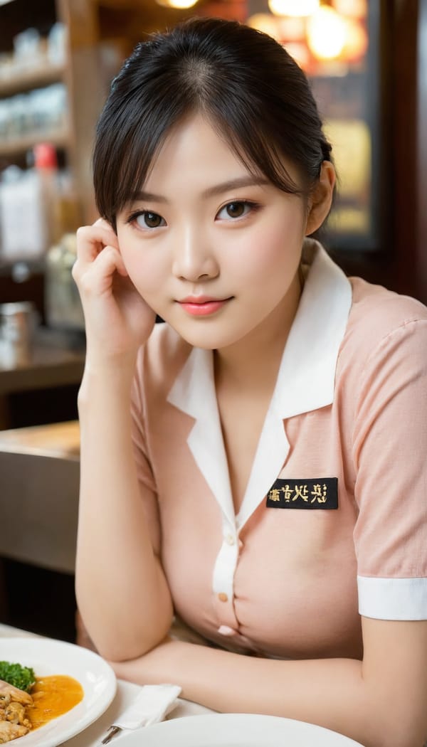 Tags: 21872187, SDXL
{"3": {"inputs": {"seed": 634743216247688, "steps": 32, "cfg": 5.03, "sampler_name": "dpmpp_2m", "scheduler": "karras", "denoise": 1.0, "model": ["27", 0], "positive": ["6", 0], "negative": ["7", 0], "latent_image": ["5", 0]}, "class_type": "KSampler"}, "4": {"inputs": {"ckpt_name": "juggernautXL_v8Rundiffusion.safetensors"}, "class_type": "CheckpointLoaderSimple"}, "5": {"inputs": {"width": 768, "height": 1344, "batch_size": 1}, "class_type": "EmptyLatentImage"}, "6": {"inputs": {"text": "22 year old girl, (taiwanese:1.08), (detailed face:1.05), (beautiful eyes:1.10), (pale skin:0.98), (sexy lips:1.11), (seductive pose:1.06), (double eyelids:1.13), (idol:1.08), (slim:1.02), (seductive facial expression:1.05), (cute:0.99), (eyelashes:0.98), (temptress:1.03), (blush:1.04), (in a seductive pose:1.14), (large perky breasts:1.08), (cleavage:1.02), (thigh gap:1.12), (a waitress in uniform:0.99) working at a restaurant, (detailed skin:1.02), (film:1.01), (portra:1.03), (soft lighting:1.05), (RAW:1.06), (textured skin:1.02), (natural looking skin:1.04), (skin fuzz:1.05), (candid cinema:1.00)", "clip": ["27", 1]}, "class_type": "CLIPTextEncode"}, "7": {"inputs": {"text": "(distorted:1.13), (twisted:1.09), (worst quality:1.10), (low resolution:1.06), (watermark:1.14), (bad hands:1.05), (open mouth:1.12)", "clip": ["27", 1]}, "class_type": "CLIPTextEncode"}, "8": {"inputs": {"samples": ["3", 0], "vae": ["4", 2]}, "class_type": "VAEDecode"}, "25": {"inputs": {"lora_name": "nudify_xl.safetensors", "strength_model": 0.3, "strength_clip": 0.01, "model": ["4", 0], "clip": ["4", 1]}, "class_type": "LoraLoader"}, "26": {"inputs": {"lora_name": "shirtlift_SDXL_v2.safetensors", "strength_model": 0.1, "strength_clip": 0.12, "model": ["25", 0], "clip": ["25", 1]}, "class_type": "LoraLoader"}, "27": {"inputs": {"lora_name": "PerfectEyesXL.safetensors", "strength_model": 0.08, "strength_clip": 0.01, "model": ["26", 0], "clip": ["26", 1]}, "class_type": "LoraLoader"}, "30": {"inputs": {"model_name": "4x_NMKD-Superscale-SP_178000_G.pth"}, "class_type": "UpscaleModelLoader"}, "31": {"inputs": {"upscale_model": ["30", 0], "image": ["8", 0]}, "class_type": "ImageUpscaleWithModel"}, "32": {"inputs": {"upscale_method": "lanczos", "scale_by": 0.5, "image": ["31", 0]}, "class_type": "ImageScaleBy"}, "33": {"inputs": {"pixels": ["32", 0], "vae": ["4", 2]}, "class_type": "VAEEncode"}, "34": {"inputs": {"seed": 634743216247688, "steps": 32, "cfg": 5.03, "sampler_name": "dpmpp_2m", "scheduler": "karras", "denoise": 0.3, "model": ["27", 0], "positive": ["6", 0], "negative": ["7", 0], "latent_image": ["33", 0]}, "class_type": "KSampler"}, "36": {"inputs": {"samples": ["34", 0], "vae": ["4", 2]}, "class_type": "VAEDecode"}, "39": {"inputs": {"filename_prefix": "comfyapi-1707444789767", "images": ["36", 0]}, "class_type": "SaveImage"}}