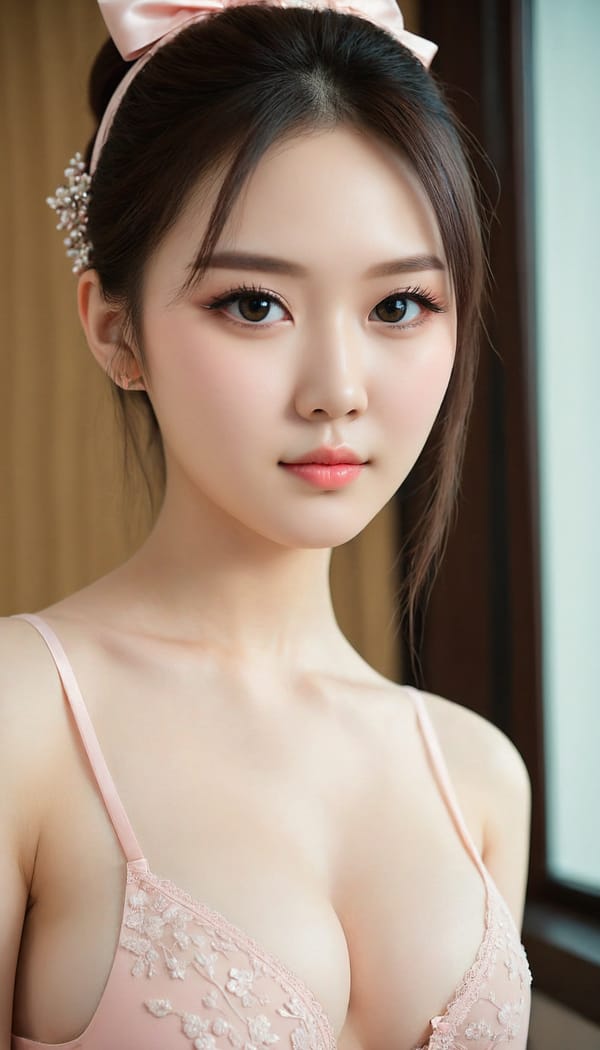 Tags: 21872187, SDXL
{"3": {"inputs": {"seed": 670743417989127, "steps": 64, "cfg": 7.18, "sampler_name": "dpmpp_2m", "scheduler": "karras", "denoise": 1.0, "model": ["27", 0], "positive": ["6", 0], "negative": ["7", 0], "latent_image": ["5", 0]}, "class_type": "KSampler"}, "4": {"inputs": {"ckpt_name": "juggernautXL_v8Rundiffusion.safetensors"}, "class_type": "CheckpointLoaderSimple"}, "5": {"inputs": {"width": 768, "height": 1344, "batch_size": 1}, "class_type": "EmptyLatentImage"}, "6": {"inputs": {"text": "22 year old girl, (chinese:1.01), (ukrainian:1.07), (temptress:1.08), (beautiful eyes:1.01), (detailed face:0.99), (cute:1.00), (sexy lips:1.03), (double eyelids:0.97), (eyelashes:1.08), (idol:0.96), (pale skin:1.08), (seductive facial expression:0.97), (blush:1.09), (seductive pose:1.01), (slim:0.97), (in a seductive pose:1.10), (large perky breasts:1.03), (cleavage:1.02), (thigh gap:1.13), (an office lady:0.97), (textured skin:1.08), (natural looking skin:1.03), (detailed skin:1.01), (portra:1.02), (skin fuzz:1.03), (film:1.01), (soft lighting:1.05), (RAW:1.06), (candid cinema:1.01)", "clip": ["27", 1]}, "class_type": "CLIPTextEncode"}, "7": {"inputs": {"text": "(open mouth:1.13), (twisted:1.07), (watermark:1.11), (bad hands:1.12), (distorted:1.05), (low resolution:1.14)", "clip": ["27", 1]}, "class_type": "CLIPTextEncode"}, "8": {"inputs": {"samples": ["3", 0], "vae": ["4", 2]}, "class_type": "VAEDecode"}, "25": {"inputs": {"lora_name": "nudify_xl.safetensors", "strength_model": 0.0, "strength_clip": 0.06, "model": ["4", 0], "clip": ["4", 1]}, "class_type": "LoraLoader"}, "26": {"inputs": {"lora_name": "shirtlift_SDXL_v2.safetensors", "strength_model": 0.08, "strength_clip": 0.09, "model": ["25", 0], "clip": ["25", 1]}, "class_type": "LoraLoader"}, "27": {"inputs": {"lora_name": "PerfectEyesXL.safetensors", "strength_model": 0.04, "strength_clip": 0.02, "model": ["26", 0], "clip": ["26", 1]}, "class_type": "LoraLoader"}, "30": {"inputs": {"model_name": "4x_NMKD-Superscale-SP_178000_G.pth"}, "class_type": "UpscaleModelLoader"}, "31": {"inputs": {"upscale_model": ["30", 0], "image": ["8", 0]}, "class_type": "ImageUpscaleWithModel"}, "32": {"inputs": {"upscale_method": "lanczos", "scale_by": 0.5, "image": ["31", 0]}, "class_type": "ImageScaleBy"}, "33": {"inputs": {"pixels": ["32", 0], "vae": ["4", 2]}, "class_type": "VAEEncode"}, "34": {"inputs": {"seed": 670743417989127, "steps": 64, "cfg": 7.18, "sampler_name": "dpmpp_2m", "scheduler": "karras", "denoise": 0.3, "model": ["27", 0], "positive": ["6", 0], "negative": ["7", 0], "latent_image": ["33", 0]}, "class_type": "KSampler"}, "36": {"inputs": {"samples": ["34", 0], "vae": ["4", 2]}, "class_type": "VAEDecode"}, "39": {"inputs": {"filename_prefix": "comfyapi-1707826757395", "images": ["36", 0]}, "class_type": "SaveImage"}}