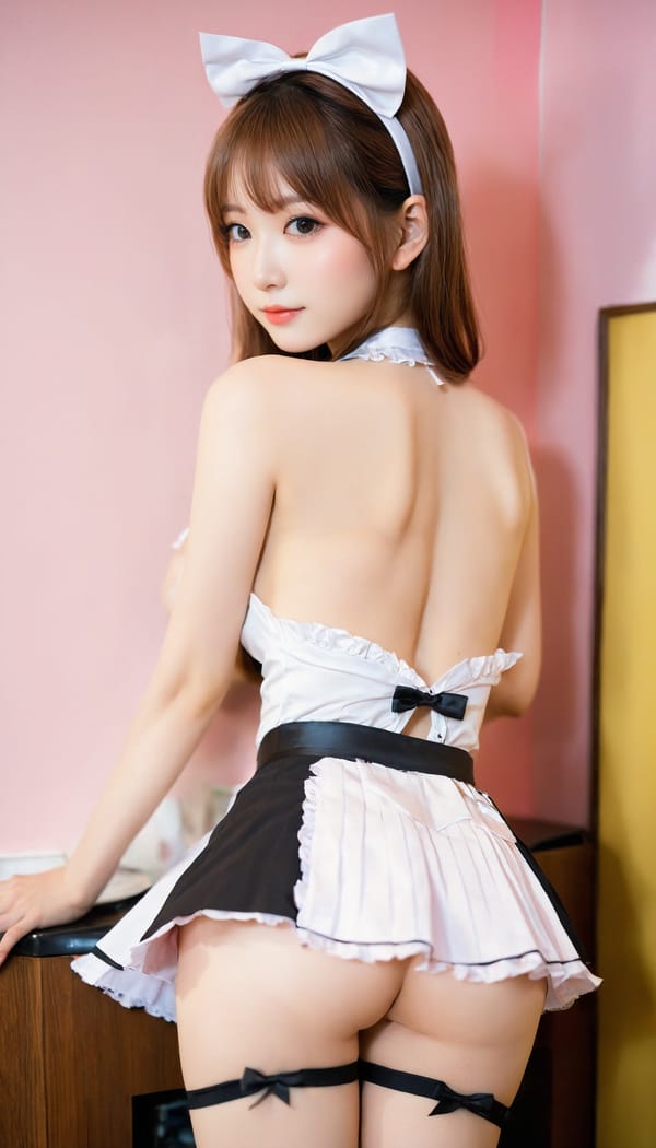 Tags: 21872187, SDXL
{"3": {"inputs": {"seed": 462442388637106, "steps": 32, "cfg": 7.47, "sampler_name": "dpmpp_2m", "scheduler": "karras", "denoise": 1.0, "model": ["27", 0], "positive": ["6", 0], "negative": ["7", 0], "latent_image": ["5", 0]}, "class_type": "KSampler"}, "4": {"inputs": {"ckpt_name": "helloworldxl.safetensors"}, "class_type": "CheckpointLoaderSimple"}, "5": {"inputs": {"width": 768, "height": 1344, "batch_size": 1}, "class_type": "EmptyLatentImage"}, "6": {"inputs": {"text": "22 year old girl, (seductive facial expression:1.05), (cute:0.99), (eyelashes:1.06), (sexy lips:1.13), (pale skin:1.01), (detailed face:0.97), (beautiful eyes:1.01), (slim:1.03), (double eyelids:1.13), (temptress:1.04), (blush:1.12), (seductive pose:1.03), (idol:1.10), (on all fours:1.06), (spreading ass cheeks:1.05), (from behind:1.05), (backboob:1.12), in a (skimpy maid costume:1.01) working at a maid cafe, choker, bowtie, headband, pleated skirt, (film:1.09), (skin fuzz:1.00), (natural looking skin:1.02), (RAW:1.00), (detailed skin:1.09), (soft lighting:1.04), (candid cinema:1.09), (textured skin:1.03), (portra:1.04)", "clip": ["27", 1]}, "class_type": "CLIPTextEncode"}, "7": {"inputs": {"text": "(distorted:1.11), (twisted:1.14), (open mouth:1.10), (worst quality:1.10), (low resolution:1.14), (watermark:1.05), (bad hands:1.12)", "clip": ["27", 1]}, "class_type": "CLIPTextEncode"}, "8": {"inputs": {"samples": ["3", 0], "vae": ["4", 2]}, "class_type": "VAEDecode"}, "25": {"inputs": {"lora_name": "nudify_xl.safetensors", "strength_model": 0.02, "strength_clip": 0.23, "model": ["4", 0], "clip": ["4", 1]}, "class_type": "LoraLoader"}, "26": {"inputs": {"lora_name": "shirtlift_SDXL_v2.safetensors", "strength_model": 0.06, "strength_clip": 0.15, "model": ["25", 0], "clip": ["25", 1]}, "class_type": "LoraLoader"}, "27": {"inputs": {"lora_name": "PerfectEyesXL.safetensors", "strength_model": 0.17, "strength_clip": 0.09, "model": ["26", 0], "clip": ["26", 1]}, "class_type": "LoraLoader"}, "30": {"inputs": {"model_name": "4x_NMKD-Superscale-SP_178000_G.pth"}, "class_type": "UpscaleModelLoader"}, "31": {"inputs": {"upscale_model": ["30", 0], "image": ["8", 0]}, "class_type": "ImageUpscaleWithModel"}, "32": {"inputs": {"upscale_method": "lanczos", "scale_by": 0.5, "image": ["31", 0]}, "class_type": "ImageScaleBy"}, "33": {"inputs": {"pixels": ["32", 0], "vae": ["4", 2]}, "class_type": "VAEEncode"}, "34": {"inputs": {"seed": 462442388637106, "steps": 32, "cfg": 7.47, "sampler_name": "dpmpp_2m", "scheduler": "karras", "denoise": 0.3, "model": ["27", 0], "positive": ["6", 0], "negative": ["7", 0], "latent_image": ["33", 0]}, "class_type": "KSampler"}, "36": {"inputs": {"samples": ["34", 0], "vae": ["4", 2]}, "class_type": "VAEDecode"}, "39": {"inputs": {"filename_prefix": "comfyapi-1716004586145", "images": ["36", 0]}, "class_type": "SaveImage"}}