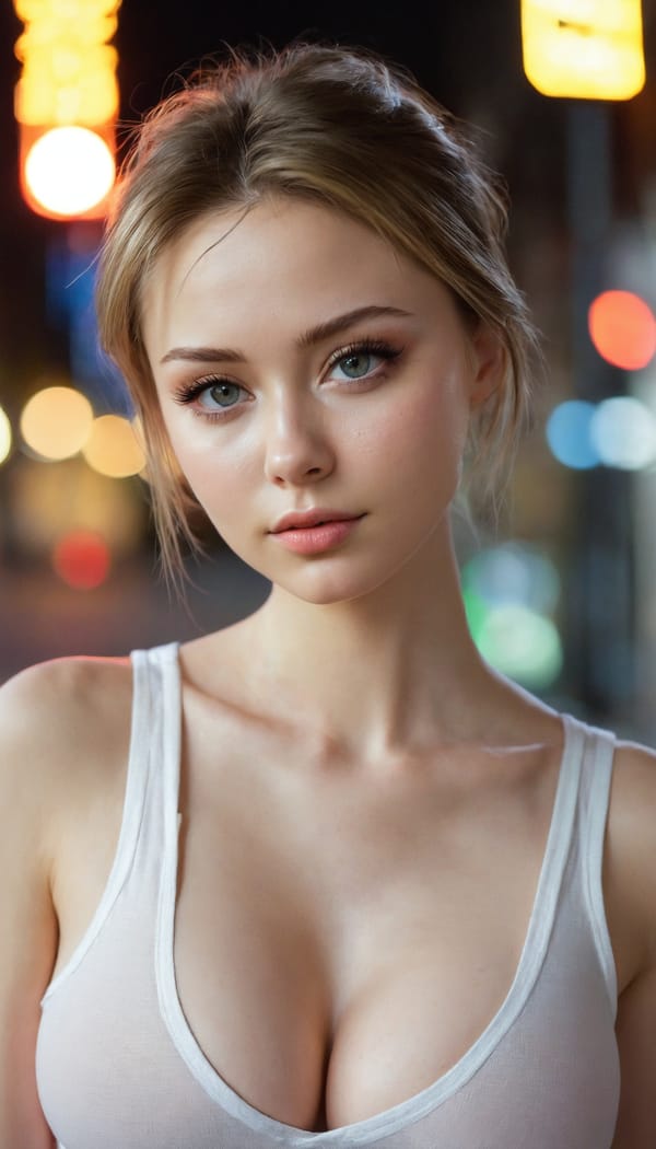 Tags: 21872187, SDXL
{"3": {"inputs": {"seed": 919360487785701, "steps": 32, "cfg": 6.67, "sampler_name": "dpmpp_2m", "scheduler": "karras", "denoise": 1.0, "model": ["27", 0], "positive": ["6", 0], "negative": ["7", 0], "latent_image": ["5", 0]}, "class_type": "KSampler"}, "4": {"inputs": {"ckpt_name": "juggernautxl.safetensors"}, "class_type": "CheckpointLoaderSimple"}, "5": {"inputs": {"width": 768, "height": 1344, "batch_size": 1}, "class_type": "EmptyLatentImage"}, "6": {"inputs": {"text": "28 year old girl, (russian:1.00), (blush:1.00), (seductive facial expression:1.10), (slim:1.10), (beautiful eyes:1.03), (temptress:1.08), (double eyelids:0.96), (eyelashes:1.05), (seductive pose:1.02), (detailed face:1.08), (cute:1.00), (sexy lips:0.99), (pale skin:0.95), (idol:1.12), (in a seductive pose:1.04), (large perky breasts:1.09), (cleavage:1.00), (thigh gap:1.02), (white tanktop:1.07), busy street, (skin fuzz:1.03), (RAW:1.07), (soft lighting:1.04), (natural looking skin:1.04), (film:1.07), (candid cinema:1.02), (textured skin:1.06), (portra:1.03), (detailed skin:1.09)", "clip": ["27", 1]}, "class_type": "CLIPTextEncode"}, "7": {"inputs": {"text": "(low resolution:1.07), (open mouth:1.10), (worst quality:1.06), (bad hands:1.13), (distorted:1.07), (watermark:1.11)", "clip": ["27", 1]}, "class_type": "CLIPTextEncode"}, "8": {"inputs": {"samples": ["3", 0], "vae": ["4", 2]}, "class_type": "VAEDecode"}, "25": {"inputs": {"lora_name": "nudify_xl.safetensors", "strength_model": 0.02, "strength_clip": 0.08, "model": ["4", 0], "clip": ["4", 1]}, "class_type": "LoraLoader"}, "26": {"inputs": {"lora_name": "shirtlift_SDXL_v2.safetensors", "strength_model": 0.01, "strength_clip": 0.11, "model": ["25", 0], "clip": ["25", 1]}, "class_type": "LoraLoader"}, "27": {"inputs": {"lora_name": "PerfectEyesXL.safetensors", "strength_model": 0.02, "strength_clip": 0.16, "model": ["26", 0], "clip": ["26", 1]}, "class_type": "LoraLoader"}, "30": {"inputs": {"model_name": "4x_NMKD-Superscale-SP_178000_G.pth"}, "class_type": "UpscaleModelLoader"}, "31": {"inputs": {"upscale_model": ["30", 0], "image": ["8", 0]}, "class_type": "ImageUpscaleWithModel"}, "32": {"inputs": {"upscale_method": "lanczos", "scale_by": 0.5, "image": ["31", 0]}, "class_type": "ImageScaleBy"}, "33": {"inputs": {"pixels": ["32", 0], "vae": ["4", 2]}, "class_type": "VAEEncode"}, "34": {"inputs": {"seed": 919360487785701, "steps": 32, "cfg": 6.67, "sampler_name": "dpmpp_2m", "scheduler": "karras", "denoise": 0.3, "model": ["27", 0], "positive": ["6", 0], "negative": ["7", 0], "latent_image": ["33", 0]}, "class_type": "KSampler"}, "36": {"inputs": {"samples": ["34", 0], "vae": ["4", 2]}, "class_type": "VAEDecode"}, "39": {"inputs": {"filename_prefix": "comfyapi-1718755946748", "images": ["36", 0]}, "class_type": "SaveImage"}}