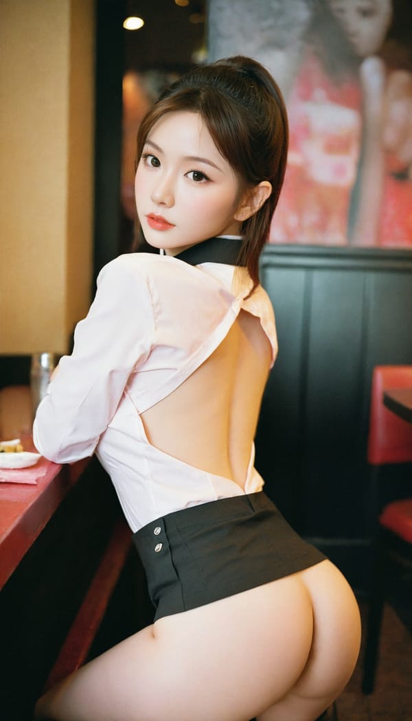 Tags: 21872187, SDXL
{"3": {"inputs": {"seed": 518571374705199, "steps": 32, "cfg": 6.08, "sampler_name": "dpmpp_2m", "scheduler": "karras", "denoise": 1.0, "model": ["27", 0], "positive": ["6", 0], "negative": ["7", 0], "latent_image": ["5", 0]}, "class_type": "KSampler"}, "4": {"inputs": {"ckpt_name": "leosamsHelloworldSDXL_helloworldSDXL32DPO.safetensors"}, "class_type": "CheckpointLoaderSimple"}, "5": {"inputs": {"width": 768, "height": 1344, "batch_size": 1}, "class_type": "EmptyLatentImage"}, "6": {"inputs": {"text": "25 year old girl, (blush:1.07), (beautiful eyes:0.97), (detailed face:1.07), (pale skin:1.02), (double eyelids:1.09), (seductive pose:0.96), (seductive facial expression:1.00), (sexy lips:0.99), (cute:0.98), (idol:1.10), (eyelashes:1.01), (temptress:1.11), (slim:1.11), (on all fours:1.08), (spreading ass cheeks:0.98), (from behind:1.04), (backboob:0.96), (a waitress in uniform:1.02) working at a restaurant, (RAW:1.00), (soft lighting:1.06), (candid cinema:1.01), (film:1.06), (textured skin:1.00), (portra:1.09), (skin fuzz:1.09), (detailed skin:1.09), (natural looking skin:1.05)", "clip": ["27", 1]}, "class_type": "CLIPTextEncode"}, "7": {"inputs": {"text": "(watermark:1.06), (open mouth:1.13), (twisted:1.09), (low resolution:1.14), (bad hands:1.08), (distorted:1.05), (worst quality:1.14)", "clip": ["27", 1]}, "class_type": "CLIPTextEncode"}, "8": {"inputs": {"samples": ["3", 0], "vae": ["4", 2]}, "class_type": "VAEDecode"}, "25": {"inputs": {"lora_name": "nudify_xl.safetensors", "strength_model": 0.09, "strength_clip": 0.03, "model": ["4", 0], "clip": ["4", 1]}, "class_type": "LoraLoader"}, "26": {"inputs": {"lora_name": "shirtlift_SDXL_v2.safetensors", "strength_model": 0.16, "strength_clip": 0.17, "model": ["25", 0], "clip": ["25", 1]}, "class_type": "LoraLoader"}, "27": {"inputs": {"lora_name": "PerfectEyesXL.safetensors", "strength_model": 0.13, "strength_clip": 0.06, "model": ["26", 0], "clip": ["26", 1]}, "class_type": "LoraLoader"}, "30": {"inputs": {"model_name": "4x_NMKD-Superscale-SP_178000_G.pth"}, "class_type": "UpscaleModelLoader"}, "31": {"inputs": {"upscale_model": ["30", 0], "image": ["8", 0]}, "class_type": "ImageUpscaleWithModel"}, "32": {"inputs": {"upscale_method": "lanczos", "scale_by": 0.5, "image": ["31", 0]}, "class_type": "ImageScaleBy"}, "33": {"inputs": {"pixels": ["32", 0], "vae": ["4", 2]}, "class_type": "VAEEncode"}, "34": {"inputs": {"seed": 518571374705199, "steps": 32, "cfg": 6.08, "sampler_name": "dpmpp_2m", "scheduler": "karras", "denoise": 0.3, "model": ["27", 0], "positive": ["6", 0], "negative": ["7", 0], "latent_image": ["33", 0]}, "class_type": "KSampler"}, "36": {"inputs": {"samples": ["34", 0], "vae": ["4", 2]}, "class_type": "VAEDecode"}, "39": {"inputs": {"filename_prefix": "comfyapi-1707802864761", "images": ["36", 0]}, "class_type": "SaveImage"}}