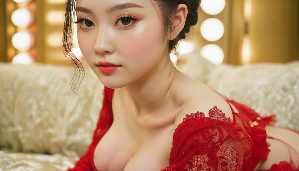 Tags: 21872187, SDXL
{"3": {"inputs": {"seed": 543738774994479, "steps": 64, "cfg": 7.46, "sampler_name": "dpmpp_2m", "scheduler": "karras", "denoise": 1.0, "model": ["27", 0], "positive": ["6", 0], "negative": ["7", 0], "latent_image": ["5", 0]}, "class_type": "KSampler"}, "4": {"inputs": {"ckpt_name": "juggernautxl.safetensors"}, "class_type": "CheckpointLoaderSimple"}, "5": {"inputs": {"width": 1344, "height": 768, "batch_size": 1}, "class_type": "EmptyLatentImage"}, "6": {"inputs": {"text": "18 year old girl, (irish:1.08), (taiwanese:0.97), (temptress:1.10), (pale skin:1.05), (eyelashes:1.07), (seductive facial expression:1.08), (slim:1.13), (sexy lips:1.09), (beautiful eyes:0.97), (double eyelids:1.07), (blush:1.04), (seductive pose:0.99), (detailed face:1.10), (idol:1.08), (cute:1.08), (on all fours:1.06), (spreading ass cheeks:1.11), (from behind:1.07), (backboob:1.09), (wearing a low-cut red dress:1.06) at a ballroom, (candid cinema:1.01), (portra:1.05), (natural looking skin:1.07), (textured skin:1.07), (detailed skin:1.04), (skin fuzz:1.00), (soft lighting:1.04), (film:1.00), (RAW:1.00)", "clip": ["27", 1]}, "class_type": "CLIPTextEncode"}, "7": {"inputs": {"text": "(bad hands:1.10), (worst quality:1.06), (twisted:1.05), (open mouth:1.13), (distorted:1.10), (low resolution:1.08), (watermark:1.10)", "clip": ["27", 1]}, "class_type": "CLIPTextEncode"}, "8": {"inputs": {"samples": ["3", 0], "vae": ["4", 2]}, "class_type": "VAEDecode"}, "25": {"inputs": {"lora_name": "nudify_xl.safetensors", "strength_model": 0.12, "strength_clip": 0.36, "model": ["4", 0], "clip": ["4", 1]}, "class_type": "LoraLoader"}, "26": {"inputs": {"lora_name": "shirtlift_SDXL_v2.safetensors", "strength_model": 0.01, "strength_clip": 0.06, "model": ["25", 0], "clip": ["25", 1]}, "class_type": "LoraLoader"}, "27": {"inputs": {"lora_name": "PerfectEyesXL.safetensors", "strength_model": 0.13, "strength_clip": 0.14, "model": ["26", 0], "clip": ["26", 1]}, "class_type": "LoraLoader"}, "30": {"inputs": {"model_name": "4x_NMKD-Superscale-SP_178000_G.pth"}, "class_type": "UpscaleModelLoader"}, "31": {"inputs": {"upscale_model": ["30", 0], "image": ["8", 0]}, "class_type": "ImageUpscaleWithModel"}, "32": {"inputs": {"upscale_method": "lanczos", "scale_by": 0.5, "image": ["31", 0]}, "class_type": "ImageScaleBy"}, "33": {"inputs": {"pixels": ["32", 0], "vae": ["4", 2]}, "class_type": "VAEEncode"}, "34": {"inputs": {"seed": 543738774994479, "steps": 64, "cfg": 7.46, "sampler_name": "dpmpp_2m", "scheduler": "karras", "denoise": 0.3, "model": ["27", 0], "positive": ["6", 0], "negative": ["7", 0], "latent_image": ["33", 0]}, "class_type": "KSampler"}, "36": {"inputs": {"samples": ["34", 0], "vae": ["4", 2]}, "class_type": "VAEDecode"}, "39": {"inputs": {"filename_prefix": "comfyapi-1718645361689", "images": ["36", 0]}, "class_type": "SaveImage"}}