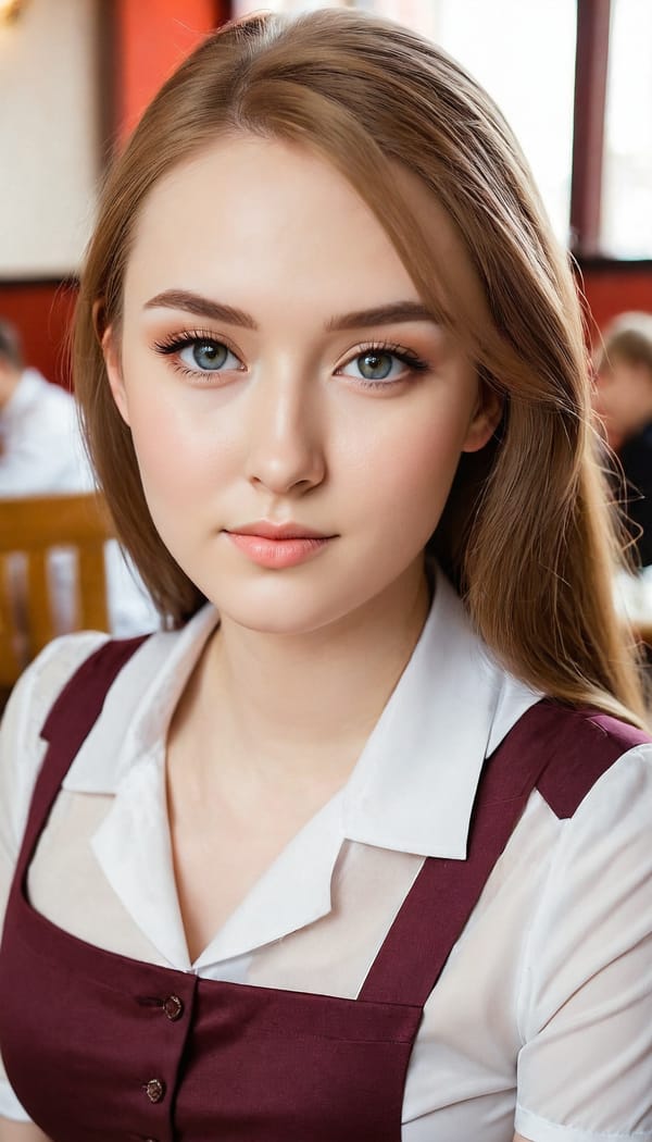 Tags: 21872187, SDXL
{"3": {"inputs": {"seed": 181105007967048, "steps": 32, "cfg": 7.87, "sampler_name": "dpmpp_2m", "scheduler": "karras", "denoise": 1.0, "model": ["27", 0], "positive": ["6", 0], "negative": ["7", 0], "latent_image": ["5", 0]}, "class_type": "KSampler"}, "4": {"inputs": {"ckpt_name": "juggernautXL_v8Rundiffusion.safetensors"}, "class_type": "CheckpointLoaderSimple"}, "5": {"inputs": {"width": 768, "height": 1344, "batch_size": 1}, "class_type": "EmptyLatentImage"}, "6": {"inputs": {"text": "26 year old girl, (russian:1.13), (seductive pose:1.06), (eyelashes:1.01), (double eyelids:1.00), (slim:1.09), (blush:1.02), (seductive facial expression:1.00), (pale skin:1.02), (detailed face:1.02), (temptress:1.12), (beautiful eyes:1.06), (sexy lips:0.95), (in a seductive pose:1.10), (large perky breasts:0.98), (cleavage:0.96), (thigh gap:0.98), (a waitress in uniform:1.05) working at a restaurant, (natural looking skin:1.06), (detailed skin:1.05), (skin fuzz:1.00), (soft lighting:1.03), (film:1.06), (textured skin:1.08), (candid cinema:1.01), (RAW:1.07), (portra:1.07)", "clip": ["27", 1]}, "class_type": "CLIPTextEncode"}, "7": {"inputs": {"text": "(distorted:1.13), (twisted:1.12), (low resolution:1.06), (bad hands:1.14), (watermark:1.10), (worst quality:1.07), (open mouth:1.13)", "clip": ["27", 1]}, "class_type": "CLIPTextEncode"}, "8": {"inputs": {"samples": ["3", 0], "vae": ["4", 2]}, "class_type": "VAEDecode"}, "25": {"inputs": {"lora_name": "nudify_xl.safetensors", "strength_model": 0.15, "strength_clip": 0.37, "model": ["4", 0], "clip": ["4", 1]}, "class_type": "LoraLoader"}, "26": {"inputs": {"lora_name": "shirtlift_SDXL_v2.safetensors", "strength_model": 0.03, "strength_clip": 0.09, "model": ["25", 0], "clip": ["25", 1]}, "class_type": "LoraLoader"}, "27": {"inputs": {"lora_name": "PerfectEyesXL.safetensors", "strength_model": 0.19, "strength_clip": 0.15, "model": ["26", 0], "clip": ["26", 1]}, "class_type": "LoraLoader"}, "30": {"inputs": {"model_name": "4x_NMKD-Superscale-SP_178000_G.pth"}, "class_type": "UpscaleModelLoader"}, "31": {"inputs": {"upscale_model": ["30", 0], "image": ["8", 0]}, "class_type": "ImageUpscaleWithModel"}, "32": {"inputs": {"upscale_method": "lanczos", "scale_by": 0.5, "image": ["31", 0]}, "class_type": "ImageScaleBy"}, "33": {"inputs": {"pixels": ["32", 0], "vae": ["4", 2]}, "class_type": "VAEEncode"}, "34": {"inputs": {"seed": 181105007967048, "steps": 32, "cfg": 7.87, "sampler_name": "dpmpp_2m", "scheduler": "karras", "denoise": 0.3, "model": ["27", 0], "positive": ["6", 0], "negative": ["7", 0], "latent_image": ["33", 0]}, "class_type": "KSampler"}, "36": {"inputs": {"samples": ["34", 0], "vae": ["4", 2]}, "class_type": "VAEDecode"}, "39": {"inputs": {"filename_prefix": "comfyapi-1708211946534", "images": ["36", 0]}, "class_type": "SaveImage"}}