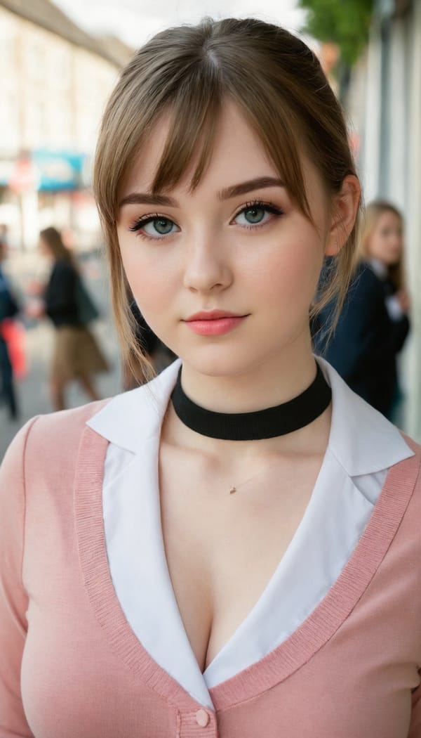 Tags: 21872187, SDXL
{"3": {"inputs": {"seed": 528038521517012, "steps": 32, "cfg": 5.16, "sampler_name": "dpmpp_2m", "scheduler": "karras", "denoise": 1.0, "model": ["27", 0], "positive": ["6", 0], "negative": ["7", 0], "latent_image": ["5", 0]}, "class_type": "KSampler"}, "4": {"inputs": {"ckpt_name": "juggernautXL_v8Rundiffusion.safetensors"}, "class_type": "CheckpointLoaderSimple"}, "5": {"inputs": {"width": 768, "height": 1344, "batch_size": 1}, "class_type": "EmptyLatentImage"}, "6": {"inputs": {"text": "22 year old girl, (irish:1.01), (beautiful eyes:1.01), (detailed face:1.06), (seductive facial expression:1.04), (slim:0.98), (blush:1.07), (cute:1.07), (temptress:1.00), (pale skin:0.96), (double eyelids:1.03), (seductive pose:1.03), (sexy lips:1.08), (eyelashes:0.99), (idol:1.09), (in a seductive pose:1.02), (large perky breasts:0.99), (cleavage:0.95), (thigh gap:1.04), (school uniform:1.06), choker, busy street, (candid cinema:1.04), (textured skin:1.08), (soft lighting:1.06), (film:1.01), (natural looking skin:1.01), (skin fuzz:1.06), (RAW:1.01), (portra:1.04), (detailed skin:1.05)", "clip": ["27", 1]}, "class_type": "CLIPTextEncode"}, "7": {"inputs": {"text": "(distorted:1.07), (worst quality:1.08), (twisted:1.13), (open mouth:1.11), (low resolution:1.08), (bad hands:1.07), (watermark:1.13)", "clip": ["27", 1]}, "class_type": "CLIPTextEncode"}, "8": {"inputs": {"samples": ["3", 0], "vae": ["4", 2]}, "class_type": "VAEDecode"}, "25": {"inputs": {"lora_name": "nudify_xl.safetensors", "strength_model": 0.01, "strength_clip": 0.32, "model": ["4", 0], "clip": ["4", 1]}, "class_type": "LoraLoader"}, "26": {"inputs": {"lora_name": "shirtlift_SDXL_v2.safetensors", "strength_model": 0.15, "strength_clip": 0.03, "model": ["25", 0], "clip": ["25", 1]}, "class_type": "LoraLoader"}, "27": {"inputs": {"lora_name": "PerfectEyesXL.safetensors", "strength_model": 0.0, "strength_clip": 0.08, "model": ["26", 0], "clip": ["26", 1]}, "class_type": "LoraLoader"}, "30": {"inputs": {"model_name": "4x_NMKD-Superscale-SP_178000_G.pth"}, "class_type": "UpscaleModelLoader"}, "31": {"inputs": {"upscale_model": ["30", 0], "image": ["8", 0]}, "class_type": "ImageUpscaleWithModel"}, "32": {"inputs": {"upscale_method": "lanczos", "scale_by": 0.5, "image": ["31", 0]}, "class_type": "ImageScaleBy"}, "33": {"inputs": {"pixels": ["32", 0], "vae": ["4", 2]}, "class_type": "VAEEncode"}, "34": {"inputs": {"seed": 528038521517012, "steps": 32, "cfg": 5.16, "sampler_name": "dpmpp_2m", "scheduler": "karras", "denoise": 0.3, "model": ["27", 0], "positive": ["6", 0], "negative": ["7", 0], "latent_image": ["33", 0]}, "class_type": "KSampler"}, "36": {"inputs": {"samples": ["34", 0], "vae": ["4", 2]}, "class_type": "VAEDecode"}, "39": {"inputs": {"filename_prefix": "comfyapi-1708157946797", "images": ["36", 0]}, "class_type": "SaveImage"}}