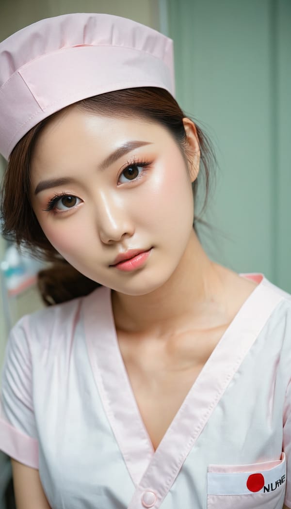 Tags: 21872187, SDXL
{"3": {"inputs": {"seed": 595110768906650, "steps": 32, "cfg": 7.72, "sampler_name": "dpmpp_2m", "scheduler": "karras", "denoise": 1.0, "model": ["27", 0], "positive": ["6", 0], "negative": ["7", 0], "latent_image": ["5", 0]}, "class_type": "KSampler"}, "4": {"inputs": {"ckpt_name": "juggernautxl.safetensors"}, "class_type": "CheckpointLoaderSimple"}, "5": {"inputs": {"width": 768, "height": 1344, "batch_size": 1}, "class_type": "EmptyLatentImage"}, "6": {"inputs": {"text": "28 year old girl, (korean:1.08), (blush:0.95), (double eyelids:1.03), (cute:0.96), (seductive facial expression:0.97), (temptress:1.12), (sexy lips:1.05), (detailed face:1.00), (seductive pose:1.13), (slim:0.99), (pale skin:1.05), (idol:1.03), (eyelashes:1.12), (beautiful eyes:1.03), (on all fours:1.06), (spreading ass cheeks:1.12), (from behind:1.09), (backboob:0.99), (nurse in uniform:1.13) working in a hospital ward, (RAW:1.04), (detailed skin:1.05), (portra:1.05), (candid cinema:1.08), (soft lighting:1.03), (skin fuzz:1.09), (textured skin:1.03), (natural looking skin:1.01), (film:1.06)", "clip": ["27", 1]}, "class_type": "CLIPTextEncode"}, "7": {"inputs": {"text": "(open mouth:1.12), (distorted:1.08), (watermark:1.07), (worst quality:1.11), (bad hands:1.10), (twisted:1.09), (low resolution:1.10)", "clip": ["27", 1]}, "class_type": "CLIPTextEncode"}, "8": {"inputs": {"samples": ["3", 0], "vae": ["4", 2]}, "class_type": "VAEDecode"}, "25": {"inputs": {"lora_name": "nudify_xl.safetensors", "strength_model": 0.37, "strength_clip": 0.15, "model": ["4", 0], "clip": ["4", 1]}, "class_type": "LoraLoader"}, "26": {"inputs": {"lora_name": "shirtlift_SDXL_v2.safetensors", "strength_model": 0.16, "strength_clip": 0.03, "model": ["25", 0], "clip": ["25", 1]}, "class_type": "LoraLoader"}, "27": {"inputs": {"lora_name": "PerfectEyesXL.safetensors", "strength_model": 0.07, "strength_clip": 0.07, "model": ["26", 0], "clip": ["26", 1]}, "class_type": "LoraLoader"}, "30": {"inputs": {"model_name": "4x_NMKD-Superscale-SP_178000_G.pth"}, "class_type": "UpscaleModelLoader"}, "31": {"inputs": {"upscale_model": ["30", 0], "image": ["8", 0]}, "class_type": "ImageUpscaleWithModel"}, "32": {"inputs": {"upscale_method": "lanczos", "scale_by": 0.5, "image": ["31", 0]}, "class_type": "ImageScaleBy"}, "33": {"inputs": {"pixels": ["32", 0], "vae": ["4", 2]}, "class_type": "VAEEncode"}, "34": {"inputs": {"seed": 595110768906650, "steps": 32, "cfg": 7.72, "sampler_name": "dpmpp_2m", "scheduler": "karras", "denoise": 0.3, "model": ["27", 0], "positive": ["6", 0], "negative": ["7", 0], "latent_image": ["33", 0]}, "class_type": "KSampler"}, "36": {"inputs": {"samples": ["34", 0], "vae": ["4", 2]}, "class_type": "VAEDecode"}, "39": {"inputs": {"filename_prefix": "comfyapi-1724073195556", "images": ["36", 0]}, "class_type": "SaveImage"}}