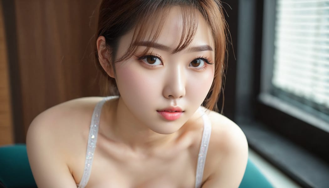 Tags: 21872187, SDXL
{"3": {"inputs": {"seed": 445114031270983, "steps": 32, "cfg": 7.96, "sampler_name": "dpmpp_2m", "scheduler": "karras", "denoise": 1.0, "model": ["27", 0], "positive": ["6", 0], "negative": ["7", 0], "latent_image": ["5", 0]}, "class_type": "KSampler"}, "4": {"inputs": {"ckpt_name": "juggernautxl.safetensors"}, "class_type": "CheckpointLoaderSimple"}, "5": {"inputs": {"width": 1344, "height": 768, "batch_size": 1}, "class_type": "EmptyLatentImage"}, "6": {"inputs": {"text": "21 year old girl, (korean:1.11), (seductive facial expression:0.99), (beautiful eyes:1.04), (seductive pose:0.98), (eyelashes:1.08), (cute:0.96), (double eyelids:1.07), (idol:1.04), (sexy lips:1.04), (detailed face:1.05), (temptress:0.95), (blush:1.03), (pale skin:1.12), (slim:0.99), (in a seductive pose:0.96), (large perky breasts:1.03), (cleavage:0.97), (thigh gap:1.09), (an office lady:1.03), (portra:1.05), (film:1.03), (textured skin:1.04), (skin fuzz:1.02), (natural looking skin:1.06), (detailed skin:1.03), (soft lighting:1.00), (candid cinema:1.06), (RAW:1.01)", "clip": ["27", 1]}, "class_type": "CLIPTextEncode"}, "7": {"inputs": {"text": "(twisted:1.13), (watermark:1.08), (low resolution:1.13), (worst quality:1.09), (open mouth:1.06), (distorted:1.10), (bad hands:1.13)", "clip": ["27", 1]}, "class_type": "CLIPTextEncode"}, "8": {"inputs": {"samples": ["3", 0], "vae": ["4", 2]}, "class_type": "VAEDecode"}, "25": {"inputs": {"lora_name": "nudify_xl.safetensors", "strength_model": 0.11, "strength_clip": 0.1, "model": ["4", 0], "clip": ["4", 1]}, "class_type": "LoraLoader"}, "26": {"inputs": {"lora_name": "shirtlift_SDXL_v2.safetensors", "strength_model": 0.07, "strength_clip": 0.01, "model": ["25", 0], "clip": ["25", 1]}, "class_type": "LoraLoader"}, "27": {"inputs": {"lora_name": "PerfectEyesXL.safetensors", "strength_model": 0.0, "strength_clip": 0.06, "model": ["26", 0], "clip": ["26", 1]}, "class_type": "LoraLoader"}, "30": {"inputs": {"model_name": "4x_NMKD-Superscale-SP_178000_G.pth"}, "class_type": "UpscaleModelLoader"}, "31": {"inputs": {"upscale_model": ["30", 0], "image": ["8", 0]}, "class_type": "ImageUpscaleWithModel"}, "32": {"inputs": {"upscale_method": "lanczos", "scale_by": 0.5, "image": ["31", 0]}, "class_type": "ImageScaleBy"}, "33": {"inputs": {"pixels": ["32", 0], "vae": ["4", 2]}, "class_type": "VAEEncode"}, "34": {"inputs": {"seed": 445114031270983, "steps": 32, "cfg": 7.96, "sampler_name": "dpmpp_2m", "scheduler": "karras", "denoise": 0.3, "model": ["27", 0], "positive": ["6", 0], "negative": ["7", 0], "latent_image": ["33", 0]}, "class_type": "KSampler"}, "36": {"inputs": {"samples": ["34", 0], "vae": ["4", 2]}, "class_type": "VAEDecode"}, "39": {"inputs": {"filename_prefix": "comfyapi-1713457308424", "images": ["36", 0]}, "class_type": "SaveImage"}}