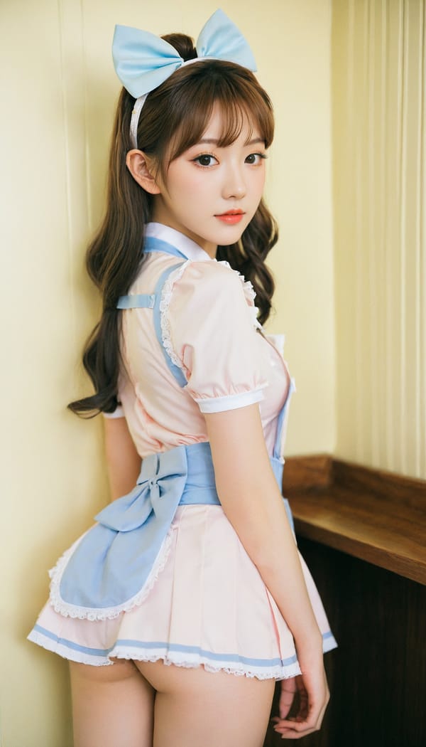 Tags: 21872187, SDXL
{"3": {"inputs": {"seed": 252964505339296, "steps": 32, "cfg": 7.96, "sampler_name": "dpmpp_2m", "scheduler": "karras", "denoise": 1.0, "model": ["27", 0], "positive": ["6", 0], "negative": ["7", 0], "latent_image": ["5", 0]}, "class_type": "KSampler"}, "4": {"inputs": {"ckpt_name": "leosamsHelloworldSDXL_helloworldSDXL32DPO.safetensors"}, "class_type": "CheckpointLoaderSimple"}, "5": {"inputs": {"width": 768, "height": 1344, "batch_size": 1}, "class_type": "EmptyLatentImage"}, "6": {"inputs": {"text": "23 year old girl, (irish:1.04), (korean:1.11), (eyelashes:1.03), (cute:0.98), (double eyelids:1.03), (pale skin:1.12), (slim:1.14), (sexy lips:1.11), (seductive pose:1.03), (idol:1.10), (seductive facial expression:1.01), (detailed face:0.95), (temptress:1.12), (blush:1.09), (perky ass:1.09), (exposed ass:0.98), (looking back:1.11), (sexy ass:1.01), (thigh gap:0.97), in a (skimpy maid costume:1.04) working at a maid cafe, choker, bowtie, headband, pleated skirt, (portra:1.07), (natural looking skin:1.09), (soft lighting:1.05), (RAW:1.00), (detailed skin:1.07), (skin fuzz:1.03), (film:1.08), (textured skin:1.09), (candid cinema:1.04)", "clip": ["27", 1]}, "class_type": "CLIPTextEncode"}, "7": {"inputs": {"text": "(watermark:1.08), (distorted:1.05), (worst quality:1.12), (low resolution:1.11), (twisted:1.09), (open mouth:1.07), (bad hands:1.05)", "clip": ["27", 1]}, "class_type": "CLIPTextEncode"}, "8": {"inputs": {"samples": ["3", 0], "vae": ["4", 2]}, "class_type": "VAEDecode"}, "25": {"inputs": {"lora_name": "nudify_xl.safetensors", "strength_model": 0.01, "strength_clip": 0.31, "model": ["4", 0], "clip": ["4", 1]}, "class_type": "LoraLoader"}, "26": {"inputs": {"lora_name": "shirtlift_SDXL_v2.safetensors", "strength_model": 0.09, "strength_clip": 0.0, "model": ["25", 0], "clip": ["25", 1]}, "class_type": "LoraLoader"}, "27": {"inputs": {"lora_name": "PerfectEyesXL.safetensors", "strength_model": 0.13, "strength_clip": 0.13, "model": ["26", 0], "clip": ["26", 1]}, "class_type": "LoraLoader"}, "30": {"inputs": {"model_name": "4x_NMKD-Superscale-SP_178000_G.pth"}, "class_type": "UpscaleModelLoader"}, "31": {"inputs": {"upscale_model": ["30", 0], "image": ["8", 0]}, "class_type": "ImageUpscaleWithModel"}, "32": {"inputs": {"upscale_method": "lanczos", "scale_by": 0.5, "image": ["31", 0]}, "class_type": "ImageScaleBy"}, "33": {"inputs": {"pixels": ["32", 0], "vae": ["4", 2]}, "class_type": "VAEEncode"}, "34": {"inputs": {"seed": 252964505339296, "steps": 32, "cfg": 7.96, "sampler_name": "dpmpp_2m", "scheduler": "karras", "denoise": 0.3, "model": ["27", 0], "positive": ["6", 0], "negative": ["7", 0], "latent_image": ["33", 0]}, "class_type": "KSampler"}, "36": {"inputs": {"samples": ["34", 0], "vae": ["4", 2]}, "class_type": "VAEDecode"}, "39": {"inputs": {"filename_prefix": "comfyapi-1707803043961", "images": ["36", 0]}, "class_type": "SaveImage"}}