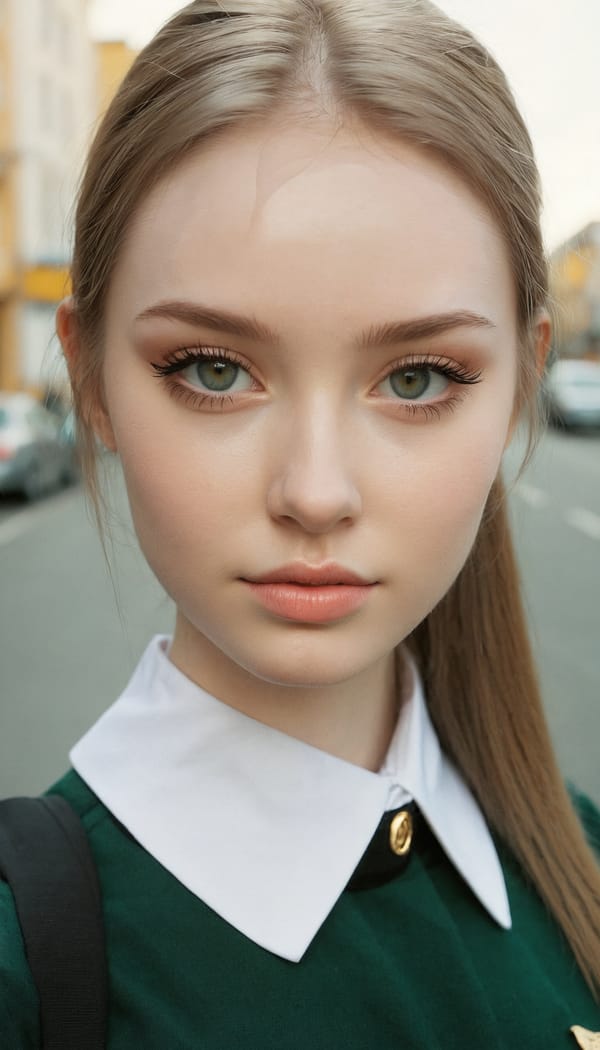 Tags: 21872187, SDXL
{"3": {"inputs": {"seed": 363315107416754, "steps": 64, "cfg": 6.03, "sampler_name": "dpmpp_2m", "scheduler": "karras", "denoise": 1.0, "model": ["27", 0], "positive": ["6", 0], "negative": ["7", 0], "latent_image": ["5", 0]}, "class_type": "KSampler"}, "4": {"inputs": {"ckpt_name": "juggernautxl.safetensors"}, "class_type": "CheckpointLoaderSimple"}, "5": {"inputs": {"width": 768, "height": 1344, "batch_size": 1}, "class_type": "EmptyLatentImage"}, "6": {"inputs": {"text": "22 year old girl, (russian:0.97), (irish:1.13), (slim:1.13), (eyelashes:1.01), (temptress:1.13), (pale skin:1.14), (sexy lips:1.11), (idol:0.96), (beautiful eyes:1.01), (detailed face:1.11), (blush:1.02), (cute:1.08), (seductive facial expression:0.99), (double eyelids:0.96), (seductive pose:1.07), (perky ass:0.95), (exposed ass:1.02), (looking back:1.12), (sexy ass:1.07), (thigh gap:0.96), (school uniform:0.99), choker, busy street, (candid cinema:1.07), (soft lighting:1.01), (textured skin:1.08), (natural looking skin:1.03), (RAW:1.02), (skin fuzz:1.08), (detailed skin:1.06), (film:1.07), (portra:1.02)", "clip": ["27", 1]}, "class_type": "CLIPTextEncode"}, "7": {"inputs": {"text": "(open mouth:1.14), (low resolution:1.13), (worst quality:1.10), (bad hands:1.11), (watermark:1.14), (twisted:1.10), (distorted:1.13)", "clip": ["27", 1]}, "class_type": "CLIPTextEncode"}, "8": {"inputs": {"samples": ["3", 0], "vae": ["4", 2]}, "class_type": "VAEDecode"}, "25": {"inputs": {"lora_name": "nudify_xl.safetensors", "strength_model": 0.16, "strength_clip": 0.13, "model": ["4", 0], "clip": ["4", 1]}, "class_type": "LoraLoader"}, "26": {"inputs": {"lora_name": "shirtlift_SDXL_v2.safetensors", "strength_model": 0.06, "strength_clip": 0.1, "model": ["25", 0], "clip": ["25", 1]}, "class_type": "LoraLoader"}, "27": {"inputs": {"lora_name": "PerfectEyesXL.safetensors", "strength_model": 0.05, "strength_clip": 0.02, "model": ["26", 0], "clip": ["26", 1]}, "class_type": "LoraLoader"}, "30": {"inputs": {"model_name": "4x_NMKD-Superscale-SP_178000_G.pth"}, "class_type": "UpscaleModelLoader"}, "31": {"inputs": {"upscale_model": ["30", 0], "image": ["8", 0]}, "class_type": "ImageUpscaleWithModel"}, "32": {"inputs": {"upscale_method": "lanczos", "scale_by": 0.5, "image": ["31", 0]}, "class_type": "ImageScaleBy"}, "33": {"inputs": {"pixels": ["32", 0], "vae": ["4", 2]}, "class_type": "VAEEncode"}, "34": {"inputs": {"seed": 363315107416754, "steps": 64, "cfg": 6.03, "sampler_name": "dpmpp_2m", "scheduler": "karras", "denoise": 0.3, "model": ["27", 0], "positive": ["6", 0], "negative": ["7", 0], "latent_image": ["33", 0]}, "class_type": "KSampler"}, "36": {"inputs": {"samples": ["34", 0], "vae": ["4", 2]}, "class_type": "VAEDecode"}, "39": {"inputs": {"filename_prefix": "comfyapi-1714547916030", "images": ["36", 0]}, "class_type": "SaveImage"}}