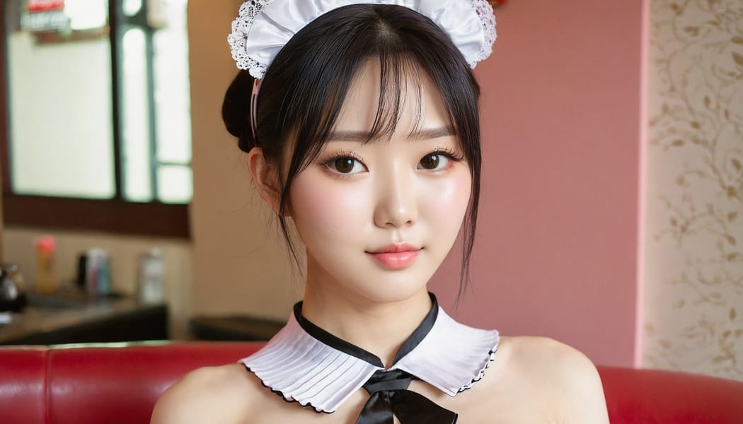 Tags: 21872187, SDXL
{"3": {"inputs": {"seed": 914201862521901, "steps": 64, "cfg": 6.74, "sampler_name": "dpmpp_2m", "scheduler": "karras", "denoise": 1.0, "model": ["27", 0], "positive": ["6", 0], "negative": ["7", 0], "latent_image": ["5", 0]}, "class_type": "KSampler"}, "4": {"inputs": {"ckpt_name": "juggernautxl.safetensors"}, "class_type": "CheckpointLoaderSimple"}, "5": {"inputs": {"width": 1344, "height": 768, "batch_size": 1}, "class_type": "EmptyLatentImage"}, "6": {"inputs": {"text": "24 year old girl, (korean:1.09), (chinese:0.98), (eyelashes:0.95), (double eyelids:1.12), (detailed face:1.01), (seductive facial expression:0.98), (blush:1.04), (idol:1.04), (seductive pose:1.04), (sexy lips:1.10), (temptress:1.10), (slim:1.02), (pale skin:1.12), (cute:1.01), (in a seductive pose:1.11), (large perky breasts:1.08), (cleavage:1.07), (thigh gap:0.98), in a (skimpy maid costume:1.00) working at a maid cafe, choker, bowtie, headband, pleated skirt, (candid cinema:1.09), (portra:1.04), (textured skin:1.05), (RAW:1.04), (natural looking skin:1.01), (soft lighting:1.09), (skin fuzz:1.07), (detailed skin:1.01), (film:1.03)", "clip": ["27", 1]}, "class_type": "CLIPTextEncode"}, "7": {"inputs": {"text": "(twisted:1.09), (open mouth:1.06), (low resolution:1.08), (worst quality:1.12), (watermark:1.07), (bad hands:1.10), (distorted:1.08)", "clip": ["27", 1]}, "class_type": "CLIPTextEncode"}, "8": {"inputs": {"samples": ["3", 0], "vae": ["4", 2]}, "class_type": "VAEDecode"}, "25": {"inputs": {"lora_name": "nudify_xl.safetensors", "strength_model": 0.39, "strength_clip": 0.22, "model": ["4", 0], "clip": ["4", 1]}, "class_type": "LoraLoader"}, "26": {"inputs": {"lora_name": "shirtlift_SDXL_v2.safetensors", "strength_model": 0.13, "strength_clip": 0.11, "model": ["25", 0], "clip": ["25", 1]}, "class_type": "LoraLoader"}, "27": {"inputs": {"lora_name": "PerfectEyesXL.safetensors", "strength_model": 0.1, "strength_clip": 0.01, "model": ["26", 0], "clip": ["26", 1]}, "class_type": "LoraLoader"}, "30": {"inputs": {"model_name": "4x_NMKD-Superscale-SP_178000_G.pth"}, "class_type": "UpscaleModelLoader"}, "31": {"inputs": {"upscale_model": ["30", 0], "image": ["8", 0]}, "class_type": "ImageUpscaleWithModel"}, "32": {"inputs": {"upscale_method": "lanczos", "scale_by": 0.5, "image": ["31", 0]}, "class_type": "ImageScaleBy"}, "33": {"inputs": {"pixels": ["32", 0], "vae": ["4", 2]}, "class_type": "VAEEncode"}, "34": {"inputs": {"seed": 914201862521901, "steps": 64, "cfg": 6.74, "sampler_name": "dpmpp_2m", "scheduler": "karras", "denoise": 0.3, "model": ["27", 0], "positive": ["6", 0], "negative": ["7", 0], "latent_image": ["33", 0]}, "class_type": "KSampler"}, "36": {"inputs": {"samples": ["34", 0], "vae": ["4", 2]}, "class_type": "VAEDecode"}, "39": {"inputs": {"filename_prefix": "comfyapi-1723853641929", "images": ["36", 0]}, "class_type": "SaveImage"}}