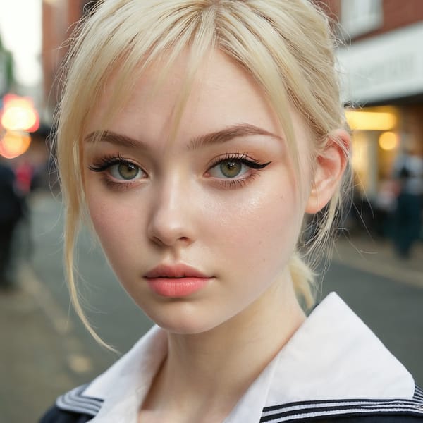 Tags: 21872187, SDXL
{"3": {"inputs": {"seed": 246755857885421, "steps": 64, "cfg": 5.92, "sampler_name": "dpmpp_2m", "scheduler": "karras", "denoise": 1.0, "model": ["27", 0], "positive": ["6", 0], "negative": ["7", 0], "latent_image": ["5", 0]}, "class_type": "KSampler"}, "4": {"inputs": {"ckpt_name": "juggernautxl.safetensors"}, "class_type": "CheckpointLoaderSimple"}, "5": {"inputs": {"width": 1024, "height": 1024, "batch_size": 1}, "class_type": "EmptyLatentImage"}, "6": {"inputs": {"text": "22 year old girl, (irish:1.10), (double eyelids:1.08), (sexy lips:1.05), (cute:0.95), (seductive facial expression:0.95), (blush:0.97), (beautiful eyes:0.97), (eyelashes:0.98), (pale skin:1.02), (idol:1.10), (slim:1.02), (detailed face:1.08), (temptress:1.07), (seductive pose:1.14), (on all fours:1.11), (spreading ass cheeks:1.10), (from behind:1.11), (backboob:1.07), (school uniform:0.99), choker, busy street, (soft lighting:1.08), (detailed skin:1.07), (natural looking skin:1.05), (film:1.03), (candid cinema:1.03), (textured skin:1.09), (portra:1.00), (skin fuzz:1.09), (RAW:1.02)", "clip": ["27", 1]}, "class_type": "CLIPTextEncode"}, "7": {"inputs": {"text": "(low resolution:1.12), (worst quality:1.07), (distorted:1.11), (twisted:1.13), (watermark:1.09), (open mouth:1.12), (bad hands:1.07)", "clip": ["27", 1]}, "class_type": "CLIPTextEncode"}, "8": {"inputs": {"samples": ["3", 0], "vae": ["4", 2]}, "class_type": "VAEDecode"}, "25": {"inputs": {"lora_name": "nudify_xl.safetensors", "strength_model": 0.37, "strength_clip": 0.15, "model": ["4", 0], "clip": ["4", 1]}, "class_type": "LoraLoader"}, "26": {"inputs": {"lora_name": "shirtlift_SDXL_v2.safetensors", "strength_model": 0.03, "strength_clip": 0.08, "model": ["25", 0], "clip": ["25", 1]}, "class_type": "LoraLoader"}, "27": {"inputs": {"lora_name": "PerfectEyesXL.safetensors", "strength_model": 0.13, "strength_clip": 0.06, "model": ["26", 0], "clip": ["26", 1]}, "class_type": "LoraLoader"}, "30": {"inputs": {"model_name": "4x_NMKD-Superscale-SP_178000_G.pth"}, "class_type": "UpscaleModelLoader"}, "31": {"inputs": {"upscale_model": ["30", 0], "image": ["8", 0]}, "class_type": "ImageUpscaleWithModel"}, "32": {"inputs": {"upscale_method": "lanczos", "scale_by": 0.5, "image": ["31", 0]}, "class_type": "ImageScaleBy"}, "33": {"inputs": {"pixels": ["32", 0], "vae": ["4", 2]}, "class_type": "VAEEncode"}, "34": {"inputs": {"seed": 246755857885421, "steps": 64, "cfg": 5.92, "sampler_name": "dpmpp_2m", "scheduler": "karras", "denoise": 0.3, "model": ["27", 0], "positive": ["6", 0], "negative": ["7", 0], "latent_image": ["33", 0]}, "class_type": "KSampler"}, "36": {"inputs": {"samples": ["34", 0], "vae": ["4", 2]}, "class_type": "VAEDecode"}, "39": {"inputs": {"filename_prefix": "comfyapi-1735895324896", "images": ["36", 0]}, "class_type": "SaveImage"}}