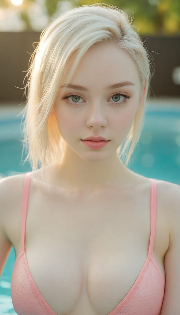 Tags: 21872187, SDXL
{"3": {"inputs": {"seed": 924145520412352, "steps": 64, "cfg": 5.1, "sampler_name": "dpmpp_2m", "scheduler": "karras", "denoise": 1.0, "model": ["27", 0], "positive": ["6", 0], "negative": ["7", 0], "latent_image": ["5", 0]}, "class_type": "KSampler"}, "4": {"inputs": {"ckpt_name": "juggernautxl.safetensors"}, "class_type": "CheckpointLoaderSimple"}, "5": {"inputs": {"width": 768, "height": 1344, "batch_size": 1}, "class_type": "EmptyLatentImage"}, "6": {"inputs": {"text": "18 year old girl, (ukrainian:1.08), (pale skin:1.12), (idol:1.14), (eyelashes:1.03), (detailed face:0.99), (cute:0.95), (blush:1.12), (seductive pose:0.95), (slim:1.05), (seductive facial expression:1.04), (temptress:1.01), (beautiful eyes:0.98), (double eyelids:1.13), (in a seductive pose:1.08), (large perky breasts:1.02), (cleavage:1.09), (thigh gap:1.06), (in a swimsuit:1.04) at a pool, (candid cinema:1.02), (soft lighting:1.06), (textured skin:1.08), (natural looking skin:1.02), (portra:1.08), (detailed skin:1.00), (skin fuzz:1.03), (film:1.05), (RAW:1.01)", "clip": ["27", 1]}, "class_type": "CLIPTextEncode"}, "7": {"inputs": {"text": "(distorted:1.05), (low resolution:1.12), (open mouth:1.06), (watermark:1.05), (twisted:1.09), (worst quality:1.07), (bad hands:1.06)", "clip": ["27", 1]}, "class_type": "CLIPTextEncode"}, "8": {"inputs": {"samples": ["3", 0], "vae": ["4", 2]}, "class_type": "VAEDecode"}, "25": {"inputs": {"lora_name": "nudify_xl.safetensors", "strength_model": 0.2, "strength_clip": 0.31, "model": ["4", 0], "clip": ["4", 1]}, "class_type": "LoraLoader"}, "26": {"inputs": {"lora_name": "shirtlift_SDXL_v2.safetensors", "strength_model": 0.04, "strength_clip": 0.12, "model": ["25", 0], "clip": ["25", 1]}, "class_type": "LoraLoader"}, "27": {"inputs": {"lora_name": "PerfectEyesXL.safetensors", "strength_model": 0.08, "strength_clip": 0.1, "model": ["26", 0], "clip": ["26", 1]}, "class_type": "LoraLoader"}, "30": {"inputs": {"model_name": "4x_NMKD-Superscale-SP_178000_G.pth"}, "class_type": "UpscaleModelLoader"}, "31": {"inputs": {"upscale_model": ["30", 0], "image": ["8", 0]}, "class_type": "ImageUpscaleWithModel"}, "32": {"inputs": {"upscale_method": "lanczos", "scale_by": 0.5, "image": ["31", 0]}, "class_type": "ImageScaleBy"}, "33": {"inputs": {"pixels": ["32", 0], "vae": ["4", 2]}, "class_type": "VAEEncode"}, "34": {"inputs": {"seed": 924145520412352, "steps": 64, "cfg": 5.1, "sampler_name": "dpmpp_2m", "scheduler": "karras", "denoise": 0.3, "model": ["27", 0], "positive": ["6", 0], "negative": ["7", 0], "latent_image": ["33", 0]}, "class_type": "KSampler"}, "36": {"inputs": {"samples": ["34", 0], "vae": ["4", 2]}, "class_type": "VAEDecode"}, "39": {"inputs": {"filename_prefix": "comfyapi-1714673599871", "images": ["36", 0]}, "class_type": "SaveImage"}}