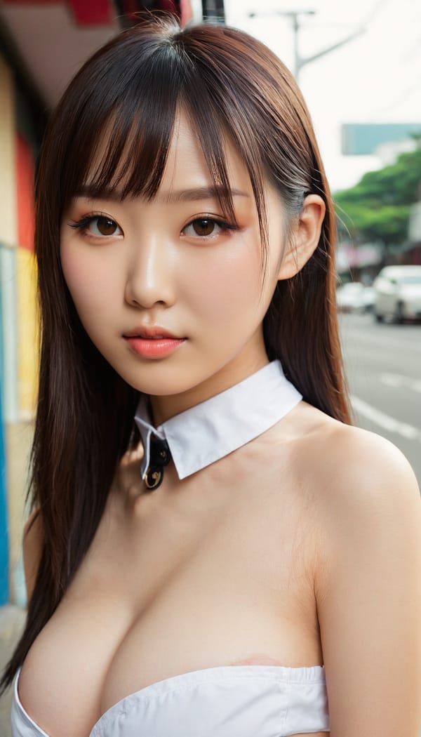 Tags: 21872187, SDXL
{"3": {"inputs": {"seed": 955254194516214, "steps": 32, "cfg": 7.44, "sampler_name": "dpmpp_2m", "scheduler": "karras", "denoise": 1.0, "model": ["27", 0], "positive": ["6", 0], "negative": ["7", 0], "latent_image": ["5", 0]}, "class_type": "KSampler"}, "4": {"inputs": {"ckpt_name": "juggernautxl.safetensors"}, "class_type": "CheckpointLoaderSimple"}, "5": {"inputs": {"width": 768, "height": 1344, "batch_size": 1}, "class_type": "EmptyLatentImage"}, "6": {"inputs": {"text": "22 year old girl, (taiwanese:1.01), (seductive pose:1.13), (double eyelids:0.98), (sexy lips:1.08), (blush:1.05), (detailed face:1.13), (temptress:1.09), (seductive facial expression:1.02), (pale skin:0.97), (slim:1.06), (eyelashes:0.99), (idol:0.97), (beautiful eyes:1.04), (in a seductive pose:1.04), (large perky breasts:0.98), (cleavage:1.08), (thigh gap:1.04), (school uniform:0.99), choker, busy street, (film:1.03), (natural looking skin:1.01), (skin fuzz:1.09), (candid cinema:1.01), (textured skin:1.04), (RAW:1.06), (portra:1.03), (detailed skin:1.09), (soft lighting:1.08)", "clip": ["27", 1]}, "class_type": "CLIPTextEncode"}, "7": {"inputs": {"text": "(twisted:1.06), (low resolution:1.06), (watermark:1.13), (bad hands:1.12), (worst quality:1.10), (distorted:1.14), (open mouth:1.09)", "clip": ["27", 1]}, "class_type": "CLIPTextEncode"}, "8": {"inputs": {"samples": ["3", 0], "vae": ["4", 2]}, "class_type": "VAEDecode"}, "25": {"inputs": {"lora_name": "nudify_xl.safetensors", "strength_model": 0.35, "strength_clip": 0.21, "model": ["4", 0], "clip": ["4", 1]}, "class_type": "LoraLoader"}, "26": {"inputs": {"lora_name": "shirtlift_SDXL_v2.safetensors", "strength_model": 0.15, "strength_clip": 0.02, "model": ["25", 0], "clip": ["25", 1]}, "class_type": "LoraLoader"}, "27": {"inputs": {"lora_name": "PerfectEyesXL.safetensors", "strength_model": 0.07, "strength_clip": 0.13, "model": ["26", 0], "clip": ["26", 1]}, "class_type": "LoraLoader"}, "30": {"inputs": {"model_name": "4x_NMKD-Superscale-SP_178000_G.pth"}, "class_type": "UpscaleModelLoader"}, "31": {"inputs": {"upscale_model": ["30", 0], "image": ["8", 0]}, "class_type": "ImageUpscaleWithModel"}, "32": {"inputs": {"upscale_method": "lanczos", "scale_by": 0.5, "image": ["31", 0]}, "class_type": "ImageScaleBy"}, "33": {"inputs": {"pixels": ["32", 0], "vae": ["4", 2]}, "class_type": "VAEEncode"}, "34": {"inputs": {"seed": 955254194516214, "steps": 32, "cfg": 7.44, "sampler_name": "dpmpp_2m", "scheduler": "karras", "denoise": 0.3, "model": ["27", 0], "positive": ["6", 0], "negative": ["7", 0], "latent_image": ["33", 0]}, "class_type": "KSampler"}, "36": {"inputs": {"samples": ["34", 0], "vae": ["4", 2]}, "class_type": "VAEDecode"}, "39": {"inputs": {"filename_prefix": "comfyapi-1733919682424", "images": ["36", 0]}, "class_type": "SaveImage"}}