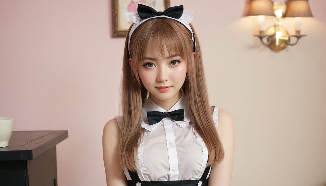 Tags: 21872187, SDXL
{"3": {"inputs": {"seed": 235402441566842, "steps": 64, "cfg": 5.97, "sampler_name": "dpmpp_2m", "scheduler": "karras", "denoise": 1.0, "model": ["27", 0], "positive": ["6", 0], "negative": ["7", 0], "latent_image": ["5", 0]}, "class_type": "KSampler"}, "4": {"inputs": {"ckpt_name": "juggernautxl.safetensors"}, "class_type": "CheckpointLoaderSimple"}, "5": {"inputs": {"width": 1344, "height": 768, "batch_size": 1}, "class_type": "EmptyLatentImage"}, "6": {"inputs": {"text": "18 year old girl, (cute:1.06), (beautiful eyes:1.03), (temptress:1.10), (slim:0.98), (eyelashes:1.03), (sexy lips:1.05), (seductive pose:0.99), (seductive facial expression:1.12), (detailed face:1.14), (blush:0.95), (idol:1.03), (pale skin:1.06), (double eyelids:1.13), (perky ass:1.00), (exposed ass:1.11), (looking back:1.04), (sexy ass:0.95), (thigh gap:1.07), in a (skimpy maid costume:1.06) working at a maid cafe, choker, bowtie, headband, pleated skirt, (film:1.03), (soft lighting:1.03), (skin fuzz:1.02), (detailed skin:1.06), (RAW:1.05), (portra:1.00), (candid cinema:1.07), (textured skin:1.09), (natural looking skin:1.05)", "clip": ["27", 1]}, "class_type": "CLIPTextEncode"}, "7": {"inputs": {"text": "(low resolution:1.05), (distorted:1.13), (bad hands:1.06), (twisted:1.11), (watermark:1.14), (open mouth:1.09), (worst quality:1.07)", "clip": ["27", 1]}, "class_type": "CLIPTextEncode"}, "8": {"inputs": {"samples": ["3", 0], "vae": ["4", 2]}, "class_type": "VAEDecode"}, "25": {"inputs": {"lora_name": "nudify_xl.safetensors", "strength_model": 0.36, "strength_clip": 0.32, "model": ["4", 0], "clip": ["4", 1]}, "class_type": "LoraLoader"}, "26": {"inputs": {"lora_name": "shirtlift_SDXL_v2.safetensors", "strength_model": 0.13, "strength_clip": 0.17, "model": ["25", 0], "clip": ["25", 1]}, "class_type": "LoraLoader"}, "27": {"inputs": {"lora_name": "PerfectEyesXL.safetensors", "strength_model": 0.0, "strength_clip": 0.06, "model": ["26", 0], "clip": ["26", 1]}, "class_type": "LoraLoader"}, "30": {"inputs": {"model_name": "4x_NMKD-Superscale-SP_178000_G.pth"}, "class_type": "UpscaleModelLoader"}, "31": {"inputs": {"upscale_model": ["30", 0], "image": ["8", 0]}, "class_type": "ImageUpscaleWithModel"}, "32": {"inputs": {"upscale_method": "lanczos", "scale_by": 0.5, "image": ["31", 0]}, "class_type": "ImageScaleBy"}, "33": {"inputs": {"pixels": ["32", 0], "vae": ["4", 2]}, "class_type": "VAEEncode"}, "34": {"inputs": {"seed": 235402441566842, "steps": 64, "cfg": 5.97, "sampler_name": "dpmpp_2m", "scheduler": "karras", "denoise": 0.3, "model": ["27", 0], "positive": ["6", 0], "negative": ["7", 0], "latent_image": ["33", 0]}, "class_type": "KSampler"}, "36": {"inputs": {"samples": ["34", 0], "vae": ["4", 2]}, "class_type": "VAEDecode"}, "39": {"inputs": {"filename_prefix": "comfyapi-1732505361355", "images": ["36", 0]}, "class_type": "SaveImage"}}