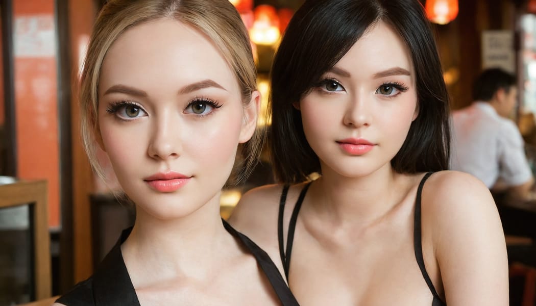 Tags: 21872187, SDXL
{"3": {"inputs": {"seed": 134761003002425, "steps": 64, "cfg": 5.45, "sampler_name": "dpmpp_2m", "scheduler": "karras", "denoise": 1.0, "model": ["27", 0], "positive": ["6", 0], "negative": ["7", 0], "latent_image": ["5", 0]}, "class_type": "KSampler"}, "4": {"inputs": {"ckpt_name": "juggernautXL_v8Rundiffusion.safetensors"}, "class_type": "CheckpointLoaderSimple"}, "5": {"inputs": {"width": 1344, "height": 768, "batch_size": 1}, "class_type": "EmptyLatentImage"}, "6": {"inputs": {"text": "27 year old girl, (sexy lips:0.97), (temptress:0.97), (cute:1.11), (beautiful eyes:1.08), (eyelashes:1.06), (slim:1.05), (blush:0.96), (idol:1.07), (detailed face:1.00), (pale skin:1.08), (seductive facial expression:0.95), (seductive pose:0.98), (double eyelids:1.04), (in a seductive pose:0.96), (large perky breasts:0.96), (cleavage:1.02), (thigh gap:1.05), (a waitress in uniform:0.95) working at a restaurant, (RAW:1.03), (skin fuzz:1.06), (film:1.09), (textured skin:1.01), (portra:1.07), (natural looking skin:1.01), (detailed skin:1.09), (soft lighting:1.07), (candid cinema:1.03)", "clip": ["27", 1]}, "class_type": "CLIPTextEncode"}, "7": {"inputs": {"text": "(open mouth:1.13), (watermark:1.11), (distorted:1.09), (bad hands:1.14), (low resolution:1.06), (worst quality:1.14), (twisted:1.06)", "clip": ["27", 1]}, "class_type": "CLIPTextEncode"}, "8": {"inputs": {"samples": ["3", 0], "vae": ["4", 2]}, "class_type": "VAEDecode"}, "25": {"inputs": {"lora_name": "nudify_xl.safetensors", "strength_model": 0.1, "strength_clip": 0.22, "model": ["4", 0], "clip": ["4", 1]}, "class_type": "LoraLoader"}, "26": {"inputs": {"lora_name": "shirtlift_SDXL_v2.safetensors", "strength_model": 0.08, "strength_clip": 0.02, "model": ["25", 0], "clip": ["25", 1]}, "class_type": "LoraLoader"}, "27": {"inputs": {"lora_name": "PerfectEyesXL.safetensors", "strength_model": 0.05, "strength_clip": 0.0, "model": ["26", 0], "clip": ["26", 1]}, "class_type": "LoraLoader"}, "30": {"inputs": {"model_name": "4x_NMKD-Superscale-SP_178000_G.pth"}, "class_type": "UpscaleModelLoader"}, "31": {"inputs": {"upscale_model": ["30", 0], "image": ["8", 0]}, "class_type": "ImageUpscaleWithModel"}, "32": {"inputs": {"upscale_method": "lanczos", "scale_by": 0.5, "image": ["31", 0]}, "class_type": "ImageScaleBy"}, "33": {"inputs": {"pixels": ["32", 0], "vae": ["4", 2]}, "class_type": "VAEEncode"}, "34": {"inputs": {"seed": 134761003002425, "steps": 64, "cfg": 5.45, "sampler_name": "dpmpp_2m", "scheduler": "karras", "denoise": 0.3, "model": ["27", 0], "positive": ["6", 0], "negative": ["7", 0], "latent_image": ["33", 0]}, "class_type": "KSampler"}, "36": {"inputs": {"samples": ["34", 0], "vae": ["4", 2]}, "class_type": "VAEDecode"}, "39": {"inputs": {"filename_prefix": "comfyapi-1707930370294", "images": ["36", 0]}, "class_type": "SaveImage"}}