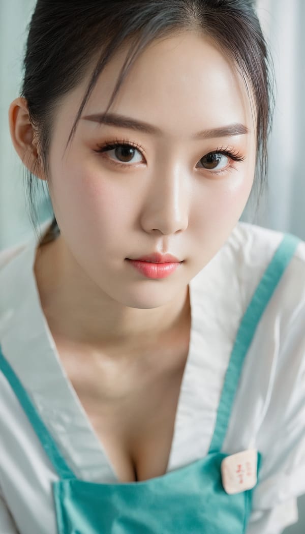 Tags: 21872187, SDXL
{"3": {"inputs": {"seed": 620103110190943, "steps": 32, "cfg": 5.37, "sampler_name": "dpmpp_2m", "scheduler": "karras", "denoise": 1.0, "model": ["27", 0], "positive": ["6", 0], "negative": ["7", 0], "latent_image": ["5", 0]}, "class_type": "KSampler"}, "4": {"inputs": {"ckpt_name": "juggernautxl.safetensors"}, "class_type": "CheckpointLoaderSimple"}, "5": {"inputs": {"width": 768, "height": 1344, "batch_size": 1}, "class_type": "EmptyLatentImage"}, "6": {"inputs": {"text": "21 year old girl, (chinese:1.11), (idol:1.10), (blush:0.99), (eyelashes:1.06), (sexy lips:0.95), (detailed face:1.02), (pale skin:0.96), (cute:1.01), (slim:1.10), (double eyelids:1.00), (beautiful eyes:1.07), (temptress:1.10), (seductive facial expression:1.11), (seductive pose:0.99), (on all fours:1.13), (spreading ass cheeks:1.14), (from behind:1.09), (backboob:1.11), (nurse in uniform:1.03) working in a hospital ward, (film:1.07), (detailed skin:1.01), (skin fuzz:1.00), (textured skin:1.08), (candid cinema:1.07), (soft lighting:1.03), (portra:1.00), (RAW:1.01)", "clip": ["27", 1]}, "class_type": "CLIPTextEncode"}, "7": {"inputs": {"text": "(distorted:1.05), (twisted:1.09), (low resolution:1.08), (open mouth:1.12), (bad hands:1.05), (watermark:1.07), (worst quality:1.07)", "clip": ["27", 1]}, "class_type": "CLIPTextEncode"}, "8": {"inputs": {"samples": ["3", 0], "vae": ["4", 2]}, "class_type": "VAEDecode"}, "25": {"inputs": {"lora_name": "nudify_xl.safetensors", "strength_model": 0.1, "strength_clip": 0.02, "model": ["4", 0], "clip": ["4", 1]}, "class_type": "LoraLoader"}, "26": {"inputs": {"lora_name": "shirtlift_SDXL_v2.safetensors", "strength_model": 0.1, "strength_clip": 0.13, "model": ["25", 0], "clip": ["25", 1]}, "class_type": "LoraLoader"}, "27": {"inputs": {"lora_name": "PerfectEyesXL.safetensors", "strength_model": 0.07, "strength_clip": 0.16, "model": ["26", 0], "clip": ["26", 1]}, "class_type": "LoraLoader"}, "30": {"inputs": {"model_name": "4x_NMKD-Superscale-SP_178000_G.pth"}, "class_type": "UpscaleModelLoader"}, "31": {"inputs": {"upscale_model": ["30", 0], "image": ["8", 0]}, "class_type": "ImageUpscaleWithModel"}, "32": {"inputs": {"upscale_method": "lanczos", "scale_by": 0.5, "image": ["31", 0]}, "class_type": "ImageScaleBy"}, "33": {"inputs": {"pixels": ["32", 0], "vae": ["4", 2]}, "class_type": "VAEEncode"}, "34": {"inputs": {"seed": 620103110190943, "steps": 32, "cfg": 5.37, "sampler_name": "dpmpp_2m", "scheduler": "karras", "denoise": 0.3, "model": ["27", 0], "positive": ["6", 0], "negative": ["7", 0], "latent_image": ["33", 0]}, "class_type": "KSampler"}, "36": {"inputs": {"samples": ["34", 0], "vae": ["4", 2]}, "class_type": "VAEDecode"}, "39": {"inputs": {"filename_prefix": "comfyapi-1713431215974", "images": ["36", 0]}, "class_type": "SaveImage"}}