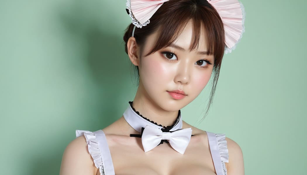 Tags: 21872187, SDXL
{"3": {"inputs": {"seed": 424433970993969, "steps": 64, "cfg": 7.8, "sampler_name": "dpmpp_2m", "scheduler": "karras", "denoise": 1.0, "model": ["27", 0], "positive": ["6", 0], "negative": ["7", 0], "latent_image": ["5", 0]}, "class_type": "KSampler"}, "4": {"inputs": {"ckpt_name": "juggernautxl.safetensors"}, "class_type": "CheckpointLoaderSimple"}, "5": {"inputs": {"width": 1344, "height": 768, "batch_size": 1}, "class_type": "EmptyLatentImage"}, "6": {"inputs": {"text": "19 year old girl, (irish:1.12), (korean:0.99), (slim:1.13), (sexy lips:1.12), (idol:1.10), (seductive facial expression:1.12), (temptress:1.05), (seductive pose:1.05), (double eyelids:1.09), (beautiful eyes:1.00), (cute:0.95), (eyelashes:1.00), (pale skin:1.12), (blush:1.06), (detailed face:1.12), (in a seductive pose:0.99), (large perky breasts:0.96), (cleavage:1.13), (thigh gap:1.01), in a (skimpy maid costume:1.08) working at a maid cafe, choker, bowtie, headband, pleated skirt, (candid cinema:1.08), (skin fuzz:1.08), (detailed skin:1.07), (soft lighting:1.09), (RAW:1.01), (portra:1.05), (natural looking skin:1.06), (textured skin:1.08), (film:1.03)", "clip": ["27", 1]}, "class_type": "CLIPTextEncode"}, "7": {"inputs": {"text": "(open mouth:1.07), (worst quality:1.05), (twisted:1.06), (distorted:1.05), (watermark:1.08), (low resolution:1.06), (bad hands:1.12)", "clip": ["27", 1]}, "class_type": "CLIPTextEncode"}, "8": {"inputs": {"samples": ["3", 0], "vae": ["4", 2]}, "class_type": "VAEDecode"}, "25": {"inputs": {"lora_name": "nudify_xl.safetensors", "strength_model": 0.3, "strength_clip": 0.01, "model": ["4", 0], "clip": ["4", 1]}, "class_type": "LoraLoader"}, "26": {"inputs": {"lora_name": "shirtlift_SDXL_v2.safetensors", "strength_model": 0.11, "strength_clip": 0.19, "model": ["25", 0], "clip": ["25", 1]}, "class_type": "LoraLoader"}, "27": {"inputs": {"lora_name": "PerfectEyesXL.safetensors", "strength_model": 0.1, "strength_clip": 0.0, "model": ["26", 0], "clip": ["26", 1]}, "class_type": "LoraLoader"}, "30": {"inputs": {"model_name": "4x_NMKD-Superscale-SP_178000_G.pth"}, "class_type": "UpscaleModelLoader"}, "31": {"inputs": {"upscale_model": ["30", 0], "image": ["8", 0]}, "class_type": "ImageUpscaleWithModel"}, "32": {"inputs": {"upscale_method": "lanczos", "scale_by": 0.5, "image": ["31", 0]}, "class_type": "ImageScaleBy"}, "33": {"inputs": {"pixels": ["32", 0], "vae": ["4", 2]}, "class_type": "VAEEncode"}, "34": {"inputs": {"seed": 424433970993969, "steps": 64, "cfg": 7.8, "sampler_name": "dpmpp_2m", "scheduler": "karras", "denoise": 0.3, "model": ["27", 0], "positive": ["6", 0], "negative": ["7", 0], "latent_image": ["33", 0]}, "class_type": "KSampler"}, "36": {"inputs": {"samples": ["34", 0], "vae": ["4", 2]}, "class_type": "VAEDecode"}, "39": {"inputs": {"filename_prefix": "comfyapi-1734711950911", "images": ["36", 0]}, "class_type": "SaveImage"}}