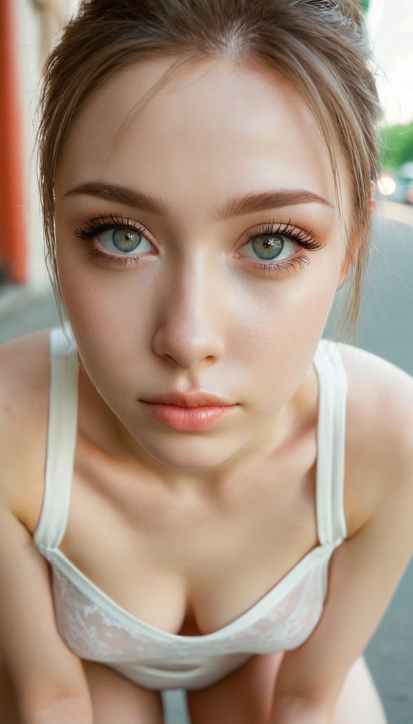 Tags: 21872187, SDXL
{"3": {"inputs": {"seed": 955902079851291, "steps": 32, "cfg": 5.37, "sampler_name": "dpmpp_2m", "scheduler": "karras", "denoise": 1.0, "model": ["27", 0], "positive": ["6", 0], "negative": ["7", 0], "latent_image": ["5", 0]}, "class_type": "KSampler"}, "4": {"inputs": {"ckpt_name": "juggernautxl.safetensors"}, "class_type": "CheckpointLoaderSimple"}, "5": {"inputs": {"width": 768, "height": 1344, "batch_size": 1}, "class_type": "EmptyLatentImage"}, "6": {"inputs": {"text": "26 year old girl, (russian:1.06), (beautiful eyes:1.08), (detailed face:1.02), (temptress:1.05), (double eyelids:1.12), (pale skin:1.14), (seductive facial expression:1.08), (slim:0.99), (cute:1.08), (idol:1.06), (blush:0.99), (seductive pose:1.04), (eyelashes:1.00), (on all fours:1.14), (spreading ass cheeks:1.07), (from behind:1.05), (backboob:1.10), (white tanktop:1.01), busy street, (skin fuzz:1.09), (film:1.03), (textured skin:1.09), (candid cinema:1.00), (RAW:1.02), (detailed skin:1.04), (portra:1.08), (soft lighting:1.03), (natural looking skin:1.09)", "clip": ["27", 1]}, "class_type": "CLIPTextEncode"}, "7": {"inputs": {"text": "(open mouth:1.12), (distorted:1.07), (worst quality:1.13), (bad hands:1.12), (low resolution:1.08), (twisted:1.06), (watermark:1.08)", "clip": ["27", 1]}, "class_type": "CLIPTextEncode"}, "8": {"inputs": {"samples": ["3", 0], "vae": ["4", 2]}, "class_type": "VAEDecode"}, "25": {"inputs": {"lora_name": "nudify_xl.safetensors", "strength_model": 0.11, "strength_clip": 0.02, "model": ["4", 0], "clip": ["4", 1]}, "class_type": "LoraLoader"}, "26": {"inputs": {"lora_name": "shirtlift_SDXL_v2.safetensors", "strength_model": 0.08, "strength_clip": 0.19, "model": ["25", 0], "clip": ["25", 1]}, "class_type": "LoraLoader"}, "27": {"inputs": {"lora_name": "PerfectEyesXL.safetensors", "strength_model": 0.12, "strength_clip": 0.02, "model": ["26", 0], "clip": ["26", 1]}, "class_type": "LoraLoader"}, "30": {"inputs": {"model_name": "4x_NMKD-Superscale-SP_178000_G.pth"}, "class_type": "UpscaleModelLoader"}, "31": {"inputs": {"upscale_model": ["30", 0], "image": ["8", 0]}, "class_type": "ImageUpscaleWithModel"}, "32": {"inputs": {"upscale_method": "lanczos", "scale_by": 0.5, "image": ["31", 0]}, "class_type": "ImageScaleBy"}, "33": {"inputs": {"pixels": ["32", 0], "vae": ["4", 2]}, "class_type": "VAEEncode"}, "34": {"inputs": {"seed": 955902079851291, "steps": 32, "cfg": 5.37, "sampler_name": "dpmpp_2m", "scheduler": "karras", "denoise": 0.3, "model": ["27", 0], "positive": ["6", 0], "negative": ["7", 0], "latent_image": ["33", 0]}, "class_type": "KSampler"}, "36": {"inputs": {"samples": ["34", 0], "vae": ["4", 2]}, "class_type": "VAEDecode"}, "39": {"inputs": {"filename_prefix": "comfyapi-1728255873242", "images": ["36", 0]}, "class_type": "SaveImage"}}