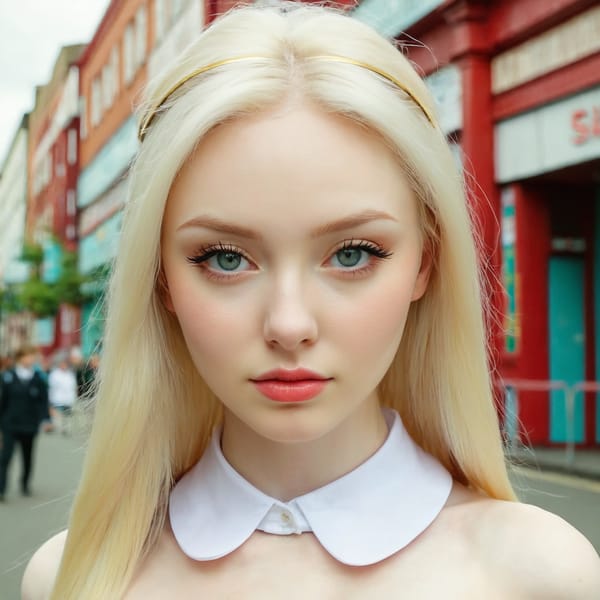 Tags: 21872187, SDXL
{"3": {"inputs": {"seed": 313418494826627, "steps": 32, "cfg": 6.58, "sampler_name": "dpmpp_2m", "scheduler": "karras", "denoise": 1.0, "model": ["27", 0], "positive": ["6", 0], "negative": ["7", 0], "latent_image": ["5", 0]}, "class_type": "KSampler"}, "4": {"inputs": {"ckpt_name": "juggernautxl.safetensors"}, "class_type": "CheckpointLoaderSimple"}, "5": {"inputs": {"width": 1024, "height": 1024, "batch_size": 1}, "class_type": "EmptyLatentImage"}, "6": {"inputs": {"text": "26 year old girl, (irish:1.12), (ukrainian:1.01), (pale skin:1.14), (double eyelids:1.00), (cute:1.14), (idol:0.95), (beautiful eyes:1.06), (slim:1.05), (temptress:1.04), (sexy lips:1.04), (detailed face:1.07), (seductive facial expression:1.00), (eyelashes:1.06), (blush:0.98), (seductive pose:1.05), (in a seductive pose:1.07), (large perky breasts:1.10), (cleavage:1.06), (thigh gap:1.10), (school uniform:1.07), choker, busy street, (candid cinema:1.09), (detailed skin:1.02), (soft lighting:1.02), (film:1.09), (RAW:1.03), (portra:1.05), (textured skin:1.00), (natural looking skin:1.06), (skin fuzz:1.06)", "clip": ["27", 1]}, "class_type": "CLIPTextEncode"}, "7": {"inputs": {"text": "(distorted:1.13), (watermark:1.14), (worst quality:1.14), (twisted:1.11), (open mouth:1.08), (low resolution:1.06), (bad hands:1.13)", "clip": ["27", 1]}, "class_type": "CLIPTextEncode"}, "8": {"inputs": {"samples": ["3", 0], "vae": ["4", 2]}, "class_type": "VAEDecode"}, "25": {"inputs": {"lora_name": "nudify_xl.safetensors", "strength_model": 0.38, "strength_clip": 0.09, "model": ["4", 0], "clip": ["4", 1]}, "class_type": "LoraLoader"}, "26": {"inputs": {"lora_name": "shirtlift_SDXL_v2.safetensors", "strength_model": 0.08, "strength_clip": 0.17, "model": ["25", 0], "clip": ["25", 1]}, "class_type": "LoraLoader"}, "27": {"inputs": {"lora_name": "PerfectEyesXL.safetensors", "strength_model": 0.13, "strength_clip": 0.16, "model": ["26", 0], "clip": ["26", 1]}, "class_type": "LoraLoader"}, "30": {"inputs": {"model_name": "4x_NMKD-Superscale-SP_178000_G.pth"}, "class_type": "UpscaleModelLoader"}, "31": {"inputs": {"upscale_model": ["30", 0], "image": ["8", 0]}, "class_type": "ImageUpscaleWithModel"}, "32": {"inputs": {"upscale_method": "lanczos", "scale_by": 0.5, "image": ["31", 0]}, "class_type": "ImageScaleBy"}, "33": {"inputs": {"pixels": ["32", 0], "vae": ["4", 2]}, "class_type": "VAEEncode"}, "34": {"inputs": {"seed": 313418494826627, "steps": 32, "cfg": 6.58, "sampler_name": "dpmpp_2m", "scheduler": "karras", "denoise": 0.3, "model": ["27", 0], "positive": ["6", 0], "negative": ["7", 0], "latent_image": ["33", 0]}, "class_type": "KSampler"}, "36": {"inputs": {"samples": ["34", 0], "vae": ["4", 2]}, "class_type": "VAEDecode"}, "39": {"inputs": {"filename_prefix": "comfyapi-1713262623999", "images": ["36", 0]}, "class_type": "SaveImage"}}