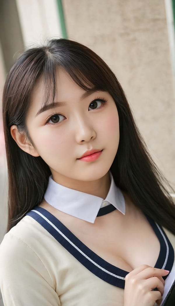 Tags: 21872187, SDXL
{"3": {"inputs": {"seed": 698193565001789, "steps": 64, "cfg": 5.13, "sampler_name": "dpmpp_2m", "scheduler": "karras", "denoise": 1.0, "model": ["27", 0], "positive": ["6", 0], "negative": ["7", 0], "latent_image": ["5", 0]}, "class_type": "KSampler"}, "4": {"inputs": {"ckpt_name": "juggernautXL_v8Rundiffusion.safetensors"}, "class_type": "CheckpointLoaderSimple"}, "5": {"inputs": {"width": 768, "height": 1344, "batch_size": 1}, "class_type": "EmptyLatentImage"}, "6": {"inputs": {"text": "27 year old girl, (korean:1.03), (seductive facial expression:1.04), (detailed face:1.01), (cute:1.11), (beautiful eyes:1.11), (idol:0.97), (seductive pose:0.99), (slim:1.06), (sexy lips:1.10), (temptress:1.10), (pale skin:1.04), (blush:1.11), (eyelashes:1.07), (in a seductive pose:1.01), (large perky breasts:1.02), (cleavage:1.10), (thigh gap:1.00), (school uniform:1.08), choker, busy street, (textured skin:1.05), (detailed skin:1.05), (skin fuzz:1.07), (natural looking skin:1.06), (candid cinema:1.08), (portra:1.02), (RAW:1.04), (film:1.07)", "clip": ["27", 1]}, "class_type": "CLIPTextEncode"}, "7": {"inputs": {"text": "(twisted:1.05), (worst quality:1.06), (low resolution:1.07), (distorted:1.07), (bad hands:1.11), (open mouth:1.08), (watermark:1.08)", "clip": ["27", 1]}, "class_type": "CLIPTextEncode"}, "8": {"inputs": {"samples": ["3", 0], "vae": ["4", 2]}, "class_type": "VAEDecode"}, "25": {"inputs": {"lora_name": "nudify_xl.safetensors", "strength_model": 0.07, "strength_clip": 0.11, "model": ["4", 0], "clip": ["4", 1]}, "class_type": "LoraLoader"}, "26": {"inputs": {"lora_name": "shirtlift_SDXL_v2.safetensors", "strength_model": 0.15, "strength_clip": 0.0, "model": ["25", 0], "clip": ["25", 1]}, "class_type": "LoraLoader"}, "27": {"inputs": {"lora_name": "PerfectEyesXL.safetensors", "strength_model": 0.03, "strength_clip": 0.11, "model": ["26", 0], "clip": ["26", 1]}, "class_type": "LoraLoader"}, "30": {"inputs": {"model_name": "4x_NMKD-Superscale-SP_178000_G.pth"}, "class_type": "UpscaleModelLoader"}, "31": {"inputs": {"upscale_model": ["30", 0], "image": ["8", 0]}, "class_type": "ImageUpscaleWithModel"}, "32": {"inputs": {"upscale_method": "lanczos", "scale_by": 0.5, "image": ["31", 0]}, "class_type": "ImageScaleBy"}, "33": {"inputs": {"pixels": ["32", 0], "vae": ["4", 2]}, "class_type": "VAEEncode"}, "34": {"inputs": {"seed": 698193565001789, "steps": 64, "cfg": 5.13, "sampler_name": "dpmpp_2m", "scheduler": "karras", "denoise": 0.3, "model": ["27", 0], "positive": ["6", 0], "negative": ["7", 0], "latent_image": ["33", 0]}, "class_type": "KSampler"}, "36": {"inputs": {"samples": ["34", 0], "vae": ["4", 2]}, "class_type": "VAEDecode"}, "39": {"inputs": {"filename_prefix": "comfyapi-1707970833781", "images": ["36", 0]}, "class_type": "SaveImage"}}