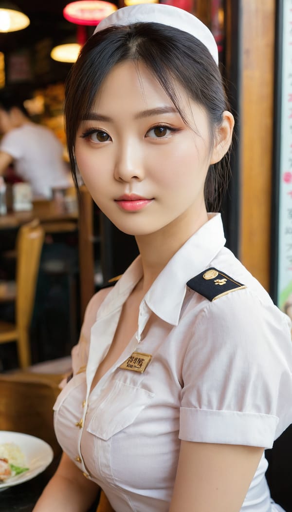 Tags: 21872187, SDXL
{"3": {"inputs": {"seed": 677995855992338, "steps": 64, "cfg": 6.52, "sampler_name": "dpmpp_2m", "scheduler": "karras", "denoise": 1.0, "model": ["27", 0], "positive": ["6", 0], "negative": ["7", 0], "latent_image": ["5", 0]}, "class_type": "KSampler"}, "4": {"inputs": {"ckpt_name": "juggernautxl.safetensors"}, "class_type": "CheckpointLoaderSimple"}, "5": {"inputs": {"width": 768, "height": 1344, "batch_size": 1}, "class_type": "EmptyLatentImage"}, "6": {"inputs": {"text": "28 year old girl, (taiwanese:1.07), (double eyelids:0.99), (blush:1.00), (eyelashes:1.00), (seductive pose:1.02), (temptress:1.08), (detailed face:1.07), (cute:0.96), (seductive facial expression:0.95), (slim:0.96), (idol:1.06), (beautiful eyes:1.10), (sexy lips:0.97), (pale skin:1.13), (in a seductive pose:1.13), (large perky breasts:1.08), (cleavage:1.13), (thigh gap:0.96), (a waitress in uniform:1.05) working at a restaurant, (film:1.05), (soft lighting:1.09), (skin fuzz:1.06), (RAW:1.07), (textured skin:1.09), (natural looking skin:1.08), (candid cinema:1.09), (detailed skin:1.03), (portra:1.06)", "clip": ["27", 1]}, "class_type": "CLIPTextEncode"}, "7": {"inputs": {"text": "(low resolution:1.10), (watermark:1.05), (worst quality:1.14), (twisted:1.07), (bad hands:1.12), (distorted:1.08), (open mouth:1.09)", "clip": ["27", 1]}, "class_type": "CLIPTextEncode"}, "8": {"inputs": {"samples": ["3", 0], "vae": ["4", 2]}, "class_type": "VAEDecode"}, "25": {"inputs": {"lora_name": "nudify_xl.safetensors", "strength_model": 0.0, "strength_clip": 0.03, "model": ["4", 0], "clip": ["4", 1]}, "class_type": "LoraLoader"}, "26": {"inputs": {"lora_name": "shirtlift_SDXL_v2.safetensors", "strength_model": 0.13, "strength_clip": 0.1, "model": ["25", 0], "clip": ["25", 1]}, "class_type": "LoraLoader"}, "27": {"inputs": {"lora_name": "PerfectEyesXL.safetensors", "strength_model": 0.18, "strength_clip": 0.1, "model": ["26", 0], "clip": ["26", 1]}, "class_type": "LoraLoader"}, "30": {"inputs": {"model_name": "4x_NMKD-Superscale-SP_178000_G.pth"}, "class_type": "UpscaleModelLoader"}, "31": {"inputs": {"upscale_model": ["30", 0], "image": ["8", 0]}, "class_type": "ImageUpscaleWithModel"}, "32": {"inputs": {"upscale_method": "lanczos", "scale_by": 0.5, "image": ["31", 0]}, "class_type": "ImageScaleBy"}, "33": {"inputs": {"pixels": ["32", 0], "vae": ["4", 2]}, "class_type": "VAEEncode"}, "34": {"inputs": {"seed": 677995855992338, "steps": 64, "cfg": 6.52, "sampler_name": "dpmpp_2m", "scheduler": "karras", "denoise": 0.3, "model": ["27", 0], "positive": ["6", 0], "negative": ["7", 0], "latent_image": ["33", 0]}, "class_type": "KSampler"}, "36": {"inputs": {"samples": ["34", 0], "vae": ["4", 2]}, "class_type": "VAEDecode"}, "39": {"inputs": {"filename_prefix": "comfyapi-1714892763559", "images": ["36", 0]}, "class_type": "SaveImage"}}