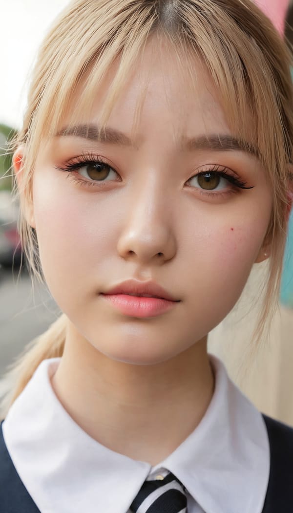 Tags: 21872187, SDXL
{"3": {"inputs": {"seed": 735645914430700, "steps": 32, "cfg": 5.68, "sampler_name": "dpmpp_2m", "scheduler": "karras", "denoise": 1.0, "model": ["27", 0], "positive": ["6", 0], "negative": ["7", 0], "latent_image": ["5", 0]}, "class_type": "KSampler"}, "4": {"inputs": {"ckpt_name": "juggernautxl.safetensors"}, "class_type": "CheckpointLoaderSimple"}, "5": {"inputs": {"width": 768, "height": 1344, "batch_size": 1}, "class_type": "EmptyLatentImage"}, "6": {"inputs": {"text": "20 year old girl, (sexy lips:1.03), (eyelashes:0.99), (detailed face:0.97), (cute:1.10), (double eyelids:0.95), (temptress:0.95), (blush:1.12), (slim:1.14), (beautiful eyes:1.05), (seductive pose:1.12), (seductive facial expression:1.10), (idol:1.01), (pale skin:0.95), (perky ass:1.00), (exposed ass:1.12), (looking back:1.03), (sexy ass:0.98), (thigh gap:1.01), (school uniform:1.09), choker, busy street, (film:1.06), (natural looking skin:1.03), (candid cinema:1.07), (skin fuzz:1.08), (RAW:1.05), (portra:1.03), (textured skin:1.04), (detailed skin:1.03), (soft lighting:1.08)", "clip": ["27", 1]}, "class_type": "CLIPTextEncode"}, "7": {"inputs": {"text": "(worst quality:1.08), (distorted:1.08), (twisted:1.08), (bad hands:1.07), (watermark:1.10), (open mouth:1.12), (low resolution:1.08)", "clip": ["27", 1]}, "class_type": "CLIPTextEncode"}, "8": {"inputs": {"samples": ["3", 0], "vae": ["4", 2]}, "class_type": "VAEDecode"}, "25": {"inputs": {"lora_name": "nudify_xl.safetensors", "strength_model": 0.22, "strength_clip": 0.39, "model": ["4", 0], "clip": ["4", 1]}, "class_type": "LoraLoader"}, "26": {"inputs": {"lora_name": "shirtlift_SDXL_v2.safetensors", "strength_model": 0.12, "strength_clip": 0.1, "model": ["25", 0], "clip": ["25", 1]}, "class_type": "LoraLoader"}, "27": {"inputs": {"lora_name": "PerfectEyesXL.safetensors", "strength_model": 0.02, "strength_clip": 0.11, "model": ["26", 0], "clip": ["26", 1]}, "class_type": "LoraLoader"}, "30": {"inputs": {"model_name": "4x_NMKD-Superscale-SP_178000_G.pth"}, "class_type": "UpscaleModelLoader"}, "31": {"inputs": {"upscale_model": ["30", 0], "image": ["8", 0]}, "class_type": "ImageUpscaleWithModel"}, "32": {"inputs": {"upscale_method": "lanczos", "scale_by": 0.5, "image": ["31", 0]}, "class_type": "ImageScaleBy"}, "33": {"inputs": {"pixels": ["32", 0], "vae": ["4", 2]}, "class_type": "VAEEncode"}, "34": {"inputs": {"seed": 735645914430700, "steps": 32, "cfg": 5.68, "sampler_name": "dpmpp_2m", "scheduler": "karras", "denoise": 0.3, "model": ["27", 0], "positive": ["6", 0], "negative": ["7", 0], "latent_image": ["33", 0]}, "class_type": "KSampler"}, "36": {"inputs": {"samples": ["34", 0], "vae": ["4", 2]}, "class_type": "VAEDecode"}, "39": {"inputs": {"filename_prefix": "comfyapi-1714773792161", "images": ["36", 0]}, "class_type": "SaveImage"}}