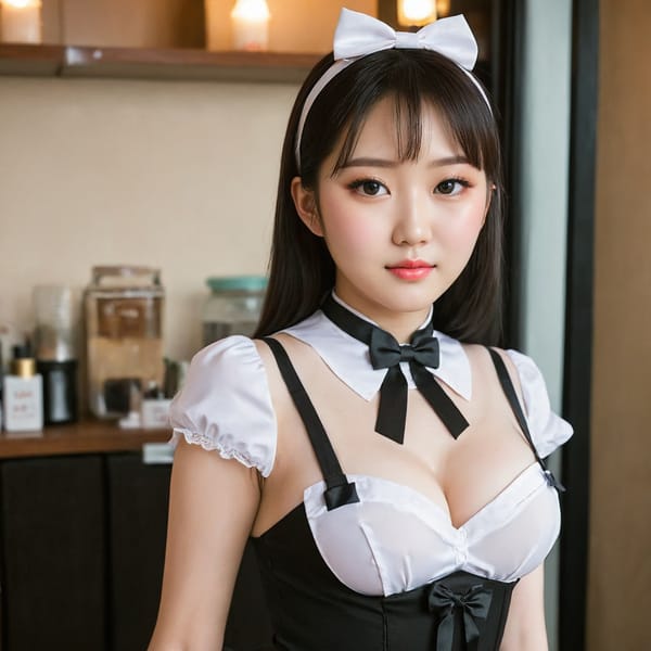 Tags: 21872187, SDXL
{"3": {"inputs": {"seed": 527161263826453, "steps": 32, "cfg": 6.63, "sampler_name": "dpmpp_2m", "scheduler": "karras", "denoise": 1.0, "model": ["27", 0], "positive": ["6", 0], "negative": ["7", 0], "latent_image": ["5", 0]}, "class_type": "KSampler"}, "4": {"inputs": {"ckpt_name": "juggernautXL_v8Rundiffusion.safetensors"}, "class_type": "CheckpointLoaderSimple"}, "5": {"inputs": {"width": 1024, "height": 1024, "batch_size": 1}, "class_type": "EmptyLatentImage"}, "6": {"inputs": {"text": "23 year old girl, (korean:1.13), (chinese:1.09), (eyelashes:1.07), (seductive facial expression:0.96), (cute:0.96), (seductive pose:1.01), (pale skin:1.09), (slim:1.07), (blush:1.08), (idol:1.01), (sexy lips:1.14), (temptress:1.05), (double eyelids:1.02), (detailed face:1.01), (beautiful eyes:1.10), (on all fours:0.97), (spreading ass cheeks:0.96), (from behind:1.11), (backboob:1.04), in a (skimpy maid costume:1.05) working at a maid cafe, choker, bowtie, headband, pleated skirt, (skin fuzz:1.09), (portra:1.08), (film:1.09), (textured skin:1.05), (RAW:1.08), (natural looking skin:1.02), (candid cinema:1.08), (soft lighting:1.06), (detailed skin:1.08)", "clip": ["27", 1]}, "class_type": "CLIPTextEncode"}, "7": {"inputs": {"text": "(distorted:1.08), (twisted:1.10), (watermark:1.14), (worst quality:1.08), (open mouth:1.07), (low resolution:1.07), (bad hands:1.08)", "clip": ["27", 1]}, "class_type": "CLIPTextEncode"}, "8": {"inputs": {"samples": ["3", 0], "vae": ["4", 2]}, "class_type": "VAEDecode"}, "25": {"inputs": {"lora_name": "nudify_xl.safetensors", "strength_model": 0.03, "strength_clip": 0.24, "model": ["4", 0], "clip": ["4", 1]}, "class_type": "LoraLoader"}, "26": {"inputs": {"lora_name": "shirtlift_SDXL_v2.safetensors", "strength_model": 0.09, "strength_clip": 0.19, "model": ["25", 0], "clip": ["25", 1]}, "class_type": "LoraLoader"}, "27": {"inputs": {"lora_name": "PerfectEyesXL.safetensors", "strength_model": 0.15, "strength_clip": 0.15, "model": ["26", 0], "clip": ["26", 1]}, "class_type": "LoraLoader"}, "30": {"inputs": {"model_name": "4x_NMKD-Superscale-SP_178000_G.pth"}, "class_type": "UpscaleModelLoader"}, "31": {"inputs": {"upscale_model": ["30", 0], "image": ["8", 0]}, "class_type": "ImageUpscaleWithModel"}, "32": {"inputs": {"upscale_method": "lanczos", "scale_by": 0.5, "image": ["31", 0]}, "class_type": "ImageScaleBy"}, "33": {"inputs": {"pixels": ["32", 0], "vae": ["4", 2]}, "class_type": "VAEEncode"}, "34": {"inputs": {"seed": 527161263826453, "steps": 32, "cfg": 6.63, "sampler_name": "dpmpp_2m", "scheduler": "karras", "denoise": 0.3, "model": ["27", 0], "positive": ["6", 0], "negative": ["7", 0], "latent_image": ["33", 0]}, "class_type": "KSampler"}, "36": {"inputs": {"samples": ["34", 0], "vae": ["4", 2]}, "class_type": "VAEDecode"}, "39": {"inputs": {"filename_prefix": "comfyapi-1707811282786", "images": ["36", 0]}, "class_type": "SaveImage"}}