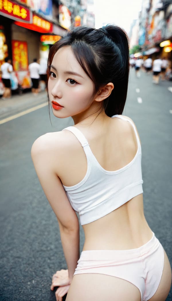 Tags: 21872187, SDXL
{"3": {"inputs": {"seed": 605385933190976, "steps": 64, "cfg": 6.27, "sampler_name": "dpmpp_2m", "scheduler": "karras", "denoise": 1.0, "model": ["27", 0], "positive": ["6", 0], "negative": ["7", 0], "latent_image": ["5", 0]}, "class_type": "KSampler"}, "4": {"inputs": {"ckpt_name": "leosamsHelloworldSDXL_helloworldSDXL32DPO.safetensors"}, "class_type": "CheckpointLoaderSimple"}, "5": {"inputs": {"width": 768, "height": 1344, "batch_size": 1}, "class_type": "EmptyLatentImage"}, "6": {"inputs": {"text": "26 year old girl, (chinese:1.09), (sexy lips:1.12), (double eyelids:1.00), (seductive facial expression:1.11), (blush:0.98), (idol:1.07), (detailed face:1.00), (pale skin:1.04), (seductive pose:1.01), (cute:0.97), (slim:1.10), (temptress:1.10), (eyelashes:1.00), (beautiful eyes:1.06), (on all fours:0.97), (spreading ass cheeks:1.02), (from behind:1.05), (backboob:1.00), (white tanktop:0.97), busy street, (natural looking skin:1.00), (candid cinema:1.06), (skin fuzz:1.03), (soft lighting:1.09), (detailed skin:1.03), (textured skin:1.07), (RAW:1.04), (portra:1.06)", "clip": ["27", 1]}, "class_type": "CLIPTextEncode"}, "7": {"inputs": {"text": "(watermark:1.14), (open mouth:1.10), (distorted:1.09), (bad hands:1.05), (low resolution:1.08), (worst quality:1.14), (twisted:1.14)", "clip": ["27", 1]}, "class_type": "CLIPTextEncode"}, "8": {"inputs": {"samples": ["3", 0], "vae": ["4", 2]}, "class_type": "VAEDecode"}, "25": {"inputs": {"lora_name": "nudify_xl.safetensors", "strength_model": 0.31, "strength_clip": 0.11, "model": ["4", 0], "clip": ["4", 1]}, "class_type": "LoraLoader"}, "26": {"inputs": {"lora_name": "shirtlift_SDXL_v2.safetensors", "strength_model": 0.09, "strength_clip": 0.14, "model": ["25", 0], "clip": ["25", 1]}, "class_type": "LoraLoader"}, "27": {"inputs": {"lora_name": "PerfectEyesXL.safetensors", "strength_model": 0.08, "strength_clip": 0.03, "model": ["26", 0], "clip": ["26", 1]}, "class_type": "LoraLoader"}, "30": {"inputs": {"model_name": "4x_NMKD-Superscale-SP_178000_G.pth"}, "class_type": "UpscaleModelLoader"}, "31": {"inputs": {"upscale_model": ["30", 0], "image": ["8", 0]}, "class_type": "ImageUpscaleWithModel"}, "32": {"inputs": {"upscale_method": "lanczos", "scale_by": 0.5, "image": ["31", 0]}, "class_type": "ImageScaleBy"}, "33": {"inputs": {"pixels": ["32", 0], "vae": ["4", 2]}, "class_type": "VAEEncode"}, "34": {"inputs": {"seed": 605385933190976, "steps": 64, "cfg": 6.27, "sampler_name": "dpmpp_2m", "scheduler": "karras", "denoise": 0.3, "model": ["27", 0], "positive": ["6", 0], "negative": ["7", 0], "latent_image": ["33", 0]}, "class_type": "KSampler"}, "36": {"inputs": {"samples": ["34", 0], "vae": ["4", 2]}, "class_type": "VAEDecode"}, "39": {"inputs": {"filename_prefix": "comfyapi-1708261157694", "images": ["36", 0]}, "class_type": "SaveImage"}}