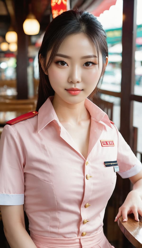 Tags: 21872187, SDXL
{"3": {"inputs": {"seed": 874763797592692, "steps": 64, "cfg": 5.64, "sampler_name": "dpmpp_2m", "scheduler": "karras", "denoise": 1.0, "model": ["27", 0], "positive": ["6", 0], "negative": ["7", 0], "latent_image": ["5", 0]}, "class_type": "KSampler"}, "4": {"inputs": {"ckpt_name": "juggernautxl.safetensors"}, "class_type": "CheckpointLoaderSimple"}, "5": {"inputs": {"width": 768, "height": 1344, "batch_size": 1}, "class_type": "EmptyLatentImage"}, "6": {"inputs": {"text": "27 year old girl, (chinese:1.02), (seductive pose:1.07), (slim:0.99), (sexy lips:1.05), (blush:1.14), (pale skin:1.13), (idol:1.08), (eyelashes:0.97), (temptress:1.11), (beautiful eyes:0.97), (double eyelids:1.11), (detailed face:1.10), (seductive facial expression:1.11), (cute:1.11), (on all fours:0.97), (spreading ass cheeks:0.97), (from behind:1.10), (backboob:1.12), (a waitress in uniform:1.12) working at a restaurant, (textured skin:1.00), (portra:1.09), (detailed skin:1.03), (natural looking skin:1.05), (film:1.07), (soft lighting:1.07), (candid cinema:1.06), (RAW:1.08), (skin fuzz:1.01)", "clip": ["27", 1]}, "class_type": "CLIPTextEncode"}, "7": {"inputs": {"text": "(twisted:1.13), (worst quality:1.14), (open mouth:1.09), (distorted:1.11), (watermark:1.07), (low resolution:1.09), (bad hands:1.14)", "clip": ["27", 1]}, "class_type": "CLIPTextEncode"}, "8": {"inputs": {"samples": ["3", 0], "vae": ["4", 2]}, "class_type": "VAEDecode"}, "25": {"inputs": {"lora_name": "nudify_xl.safetensors", "strength_model": 0.12, "strength_clip": 0.15, "model": ["4", 0], "clip": ["4", 1]}, "class_type": "LoraLoader"}, "26": {"inputs": {"lora_name": "shirtlift_SDXL_v2.safetensors", "strength_model": 0.12, "strength_clip": 0.05, "model": ["25", 0], "clip": ["25", 1]}, "class_type": "LoraLoader"}, "27": {"inputs": {"lora_name": "PerfectEyesXL.safetensors", "strength_model": 0.19, "strength_clip": 0.03, "model": ["26", 0], "clip": ["26", 1]}, "class_type": "LoraLoader"}, "30": {"inputs": {"model_name": "4x_NMKD-Superscale-SP_178000_G.pth"}, "class_type": "UpscaleModelLoader"}, "31": {"inputs": {"upscale_model": ["30", 0], "image": ["8", 0]}, "class_type": "ImageUpscaleWithModel"}, "32": {"inputs": {"upscale_method": "lanczos", "scale_by": 0.5, "image": ["31", 0]}, "class_type": "ImageScaleBy"}, "33": {"inputs": {"pixels": ["32", 0], "vae": ["4", 2]}, "class_type": "VAEEncode"}, "34": {"inputs": {"seed": 874763797592692, "steps": 64, "cfg": 5.64, "sampler_name": "dpmpp_2m", "scheduler": "karras", "denoise": 0.3, "model": ["27", 0], "positive": ["6", 0], "negative": ["7", 0], "latent_image": ["33", 0]}, "class_type": "KSampler"}, "36": {"inputs": {"samples": ["34", 0], "vae": ["4", 2]}, "class_type": "VAEDecode"}, "39": {"inputs": {"filename_prefix": "comfyapi-1716970115848", "images": ["36", 0]}, "class_type": "SaveImage"}}