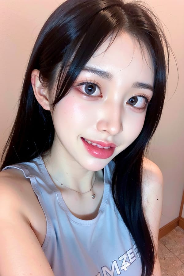 Tags: 21872187
<lora:koreanDollLikeness:0.75>, <lora:taiwanDollLikeness_v20:0.33>, (gym outfit:0.91), gym, <lora:ahegao-x-v4:0.53>, ahegao face, pleasure, extremely detailed eyes, cute, sexy lips, seductive smile, double eyelids, eyelashes, pale skin, perky breasts, textured skin, hyper realistic, (long slim legs:0.99), (thigh gap:1.02), blush, solo, (dramatic:0.97)
Negative prompt: paintings, anime, black and white, ugly, fat, (low quality:2.17), (worst quality:2.21)
Steps: 32, Sampler: DPM++ 2M Karras, CFG scale: 6.06, Seed: 2457299539, Size: 512x768, Model hash: fc2511737a, Model: chilloutmix_NiPrunedFp32Fix, Seed resize from: -1x-1, Denoising strength: 0.4, Version: v1.2.1, Hires upscale: 2.0, Hires steps: 16, Hires upscaler: ESRGAN_4x