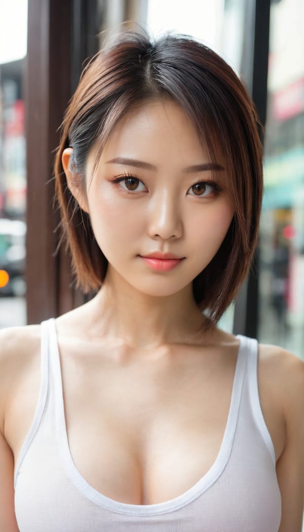 Tags: 21872187, SDXL
{"3": {"inputs": {"seed": 723315704032319, "steps": 32, "cfg": 7.15, "sampler_name": "dpmpp_2m", "scheduler": "karras", "denoise": 1.0, "model": ["27", 0], "positive": ["6", 0], "negative": ["7", 0], "latent_image": ["5", 0]}, "class_type": "KSampler"}, "4": {"inputs": {"ckpt_name": "juggernautxl.safetensors"}, "class_type": "CheckpointLoaderSimple"}, "5": {"inputs": {"width": 768, "height": 1344, "batch_size": 1}, "class_type": "EmptyLatentImage"}, "6": {"inputs": {"text": "28 year old girl, (chinese:0.95), (taiwanese:1.03), (double eyelids:1.04), (eyelashes:1.01), (temptress:1.12), (blush:0.98), (seductive facial expression:1.14), (beautiful eyes:0.98), (slim:0.95), (idol:1.10), (sexy lips:1.03), (pale skin:1.01), (detailed face:1.00), (cute:0.97), (in a seductive pose:1.04), (large perky breasts:1.06), (cleavage:1.07), (thigh gap:1.12), (white tanktop:1.14), busy street, (RAW:1.04), (portra:1.03), (skin fuzz:1.01), (soft lighting:1.06), (candid cinema:1.05), (detailed skin:1.05), (film:1.08), (natural looking skin:1.09), (textured skin:1.06)", "clip": ["27", 1]}, "class_type": "CLIPTextEncode"}, "7": {"inputs": {"text": "(worst quality:1.13), (open mouth:1.12), (low resolution:1.05), (twisted:1.10), (watermark:1.08), (bad hands:1.13), (distorted:1.14)", "clip": ["27", 1]}, "class_type": "CLIPTextEncode"}, "8": {"inputs": {"samples": ["3", 0], "vae": ["4", 2]}, "class_type": "VAEDecode"}, "25": {"inputs": {"lora_name": "nudify_xl.safetensors", "strength_model": 0.01, "strength_clip": 0.14, "model": ["4", 0], "clip": ["4", 1]}, "class_type": "LoraLoader"}, "26": {"inputs": {"lora_name": "shirtlift_SDXL_v2.safetensors", "strength_model": 0.07, "strength_clip": 0.05, "model": ["25", 0], "clip": ["25", 1]}, "class_type": "LoraLoader"}, "27": {"inputs": {"lora_name": "PerfectEyesXL.safetensors", "strength_model": 0.03, "strength_clip": 0.05, "model": ["26", 0], "clip": ["26", 1]}, "class_type": "LoraLoader"}, "30": {"inputs": {"model_name": "4x_NMKD-Superscale-SP_178000_G.pth"}, "class_type": "UpscaleModelLoader"}, "31": {"inputs": {"upscale_model": ["30", 0], "image": ["8", 0]}, "class_type": "ImageUpscaleWithModel"}, "32": {"inputs": {"upscale_method": "lanczos", "scale_by": 0.5, "image": ["31", 0]}, "class_type": "ImageScaleBy"}, "33": {"inputs": {"pixels": ["32", 0], "vae": ["4", 2]}, "class_type": "VAEEncode"}, "34": {"inputs": {"seed": 723315704032319, "steps": 32, "cfg": 7.15, "sampler_name": "dpmpp_2m", "scheduler": "karras", "denoise": 0.3, "model": ["27", 0], "positive": ["6", 0], "negative": ["7", 0], "latent_image": ["33", 0]}, "class_type": "KSampler"}, "36": {"inputs": {"samples": ["34", 0], "vae": ["4", 2]}, "class_type": "VAEDecode"}, "39": {"inputs": {"filename_prefix": "comfyapi-1726820167609", "images": ["36", 0]}, "class_type": "SaveImage"}}