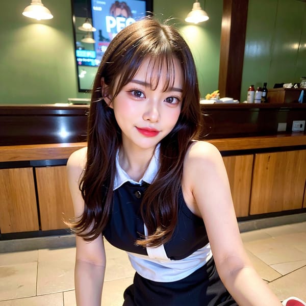 Tags: 21872187
<lora:JapaneseDollLikeness_v15:0.47>, <lora:koreanDollLikeness:0.53>, <lora:taiwanDollLikeness_v20:0.37>, <lora:YaeMiko_Test:0.32>, (ukrainian:0.97), (waitress wearing uniform:1.01), restaurant, (on all fours:0.94), spreading ass cheeks, (from behind:0.98), <lora:fixStandingDoggyStyle:0.33>, backboob, <lora:Addams:0.33>, extremely detailed eyes, extremely detailed face, cute, (photorealistic:1.08), sexy lips, seductive smile, double eyelids, eyelashes, pale skin, perky breasts, 4K, best quality, sharp, tall, blush, solo
Negative prompt: drawings, sketches, anime, black and white, (low quality:1.99), (worst quality:2.04)
Steps: 32, Sampler: DPM++ 2M Karras, CFG scale: 6.53, Seed: 3839063605, Size: 768x768, Model hash: fc2511737a, Model: chilloutmix_NiPrunedFp32Fix, Seed resize from: -1x-1, Denoising strength: 0.4, Version: v1.2.1, Hires upscale: 2.0, Hires steps: 16, Hires upscaler: ESRGAN_4x