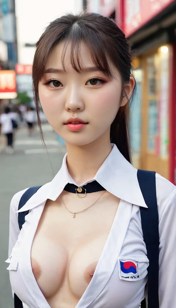 Tags: 21872187, SDXL
{"3": {"inputs": {"seed": 133076163437674, "steps": 64, "cfg": 7.76, "sampler_name": "dpmpp_2m", "scheduler": "karras", "denoise": 1.0, "model": ["27", 0], "positive": ["6", 0], "negative": ["7", 0], "latent_image": ["5", 0]}, "class_type": "KSampler"}, "4": {"inputs": {"ckpt_name": "juggernautxl.safetensors"}, "class_type": "CheckpointLoaderSimple"}, "5": {"inputs": {"width": 768, "height": 1344, "batch_size": 1}, "class_type": "EmptyLatentImage"}, "6": {"inputs": {"text": "18 year old girl, (korean:1.09), (seductive facial expression:1.14), (blush:1.09), (sexy lips:1.01), (pale skin:1.13), (detailed face:1.02), (temptress:0.96), (beautiful eyes:0.95), (double eyelids:0.99), (seductive pose:1.07), (eyelashes:0.95), (cute:0.98), (idol:1.12), (slim:1.07), (in a seductive pose:1.03), (large perky breasts:1.13), (cleavage:1.04), (thigh gap:0.98), (school uniform:0.98), choker, busy street, (skin fuzz:1.02), (film:1.05), (RAW:1.06), (detailed skin:1.09), (textured skin:1.07), (candid cinema:1.09), (portra:1.01), (natural looking skin:1.08), (soft lighting:1.00)", "clip": ["27", 1]}, "class_type": "CLIPTextEncode"}, "7": {"inputs": {"text": "(low resolution:1.14), (twisted:1.09), (worst quality:1.09), (bad hands:1.12), (watermark:1.07), (distorted:1.07), (open mouth:1.13)", "clip": ["27", 1]}, "class_type": "CLIPTextEncode"}, "8": {"inputs": {"samples": ["3", 0], "vae": ["4", 2]}, "class_type": "VAEDecode"}, "25": {"inputs": {"lora_name": "nudify_xl.safetensors", "strength_model": 0.29, "strength_clip": 0.27, "model": ["4", 0], "clip": ["4", 1]}, "class_type": "LoraLoader"}, "26": {"inputs": {"lora_name": "shirtlift_SDXL_v2.safetensors", "strength_model": 0.14, "strength_clip": 0.1, "model": ["25", 0], "clip": ["25", 1]}, "class_type": "LoraLoader"}, "27": {"inputs": {"lora_name": "PerfectEyesXL.safetensors", "strength_model": 0.13, "strength_clip": 0.01, "model": ["26", 0], "clip": ["26", 1]}, "class_type": "LoraLoader"}, "30": {"inputs": {"model_name": "4x_NMKD-Superscale-SP_178000_G.pth"}, "class_type": "UpscaleModelLoader"}, "31": {"inputs": {"upscale_model": ["30", 0], "image": ["8", 0]}, "class_type": "ImageUpscaleWithModel"}, "32": {"inputs": {"upscale_method": "lanczos", "scale_by": 0.5, "image": ["31", 0]}, "class_type": "ImageScaleBy"}, "33": {"inputs": {"pixels": ["32", 0], "vae": ["4", 2]}, "class_type": "VAEEncode"}, "34": {"inputs": {"seed": 133076163437674, "steps": 64, "cfg": 7.76, "sampler_name": "dpmpp_2m", "scheduler": "karras", "denoise": 0.3, "model": ["27", 0], "positive": ["6", 0], "negative": ["7", 0], "latent_image": ["33", 0]}, "class_type": "KSampler"}, "36": {"inputs": {"samples": ["34", 0], "vae": ["4", 2]}, "class_type": "VAEDecode"}, "39": {"inputs": {"filename_prefix": "comfyapi-1713376849953", "images": ["36", 0]}, "class_type": "SaveImage"}}