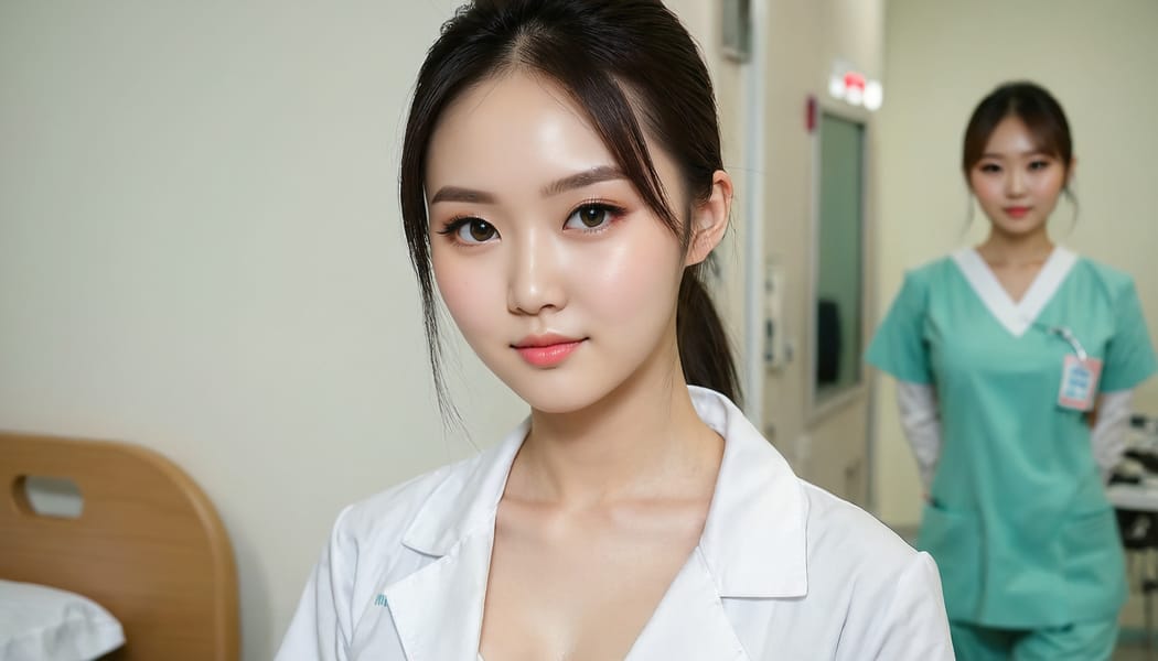 Tags: 21872187, SDXL
{"3": {"inputs": {"seed": 767451675834599, "steps": 32, "cfg": 7.14, "sampler_name": "dpmpp_2m", "scheduler": "karras", "denoise": 1.0, "model": ["27", 0], "positive": ["6", 0], "negative": ["7", 0], "latent_image": ["5", 0]}, "class_type": "KSampler"}, "4": {"inputs": {"ckpt_name": "juggernautXL_v8Rundiffusion.safetensors"}, "class_type": "CheckpointLoaderSimple"}, "5": {"inputs": {"width": 1344, "height": 768, "batch_size": 1}, "class_type": "EmptyLatentImage"}, "6": {"inputs": {"text": "21 year old girl, (chinese:1.00), (russian:1.08), (slim:1.02), (seductive pose:1.09), (sexy lips:1.04), (double eyelids:1.08), (seductive facial expression:1.12), (idol:0.97), (blush:1.00), (temptress:0.98), (eyelashes:1.11), (pale skin:0.96), (beautiful eyes:1.07), (detailed face:0.98), (cute:0.95), (perky ass:1.00), (exposed ass:1.05), (looking back:1.12), (sexy ass:1.02), (thigh gap:0.97), (nurse in uniform:0.99) working in a hospital ward, (portra:1.04), (detailed skin:1.05), (candid cinema:1.05), (skin fuzz:1.09), (RAW:1.05), (textured skin:1.07), (natural looking skin:1.04), (soft lighting:1.06), (film:1.01)", "clip": ["27", 1]}, "class_type": "CLIPTextEncode"}, "7": {"inputs": {"text": "(worst quality:1.10), (distorted:1.14), (bad hands:1.10), (twisted:1.11), (open mouth:1.05), (low resolution:1.06), (watermark:1.07)", "clip": ["27", 1]}, "class_type": "CLIPTextEncode"}, "8": {"inputs": {"samples": ["3", 0], "vae": ["4", 2]}, "class_type": "VAEDecode"}, "25": {"inputs": {"lora_name": "nudify_xl.safetensors", "strength_model": 0.05, "strength_clip": 0.16, "model": ["4", 0], "clip": ["4", 1]}, "class_type": "LoraLoader"}, "26": {"inputs": {"lora_name": "shirtlift_SDXL_v2.safetensors", "strength_model": 0.14, "strength_clip": 0.16, "model": ["25", 0], "clip": ["25", 1]}, "class_type": "LoraLoader"}, "27": {"inputs": {"lora_name": "PerfectEyesXL.safetensors", "strength_model": 0.11, "strength_clip": 0.01, "model": ["26", 0], "clip": ["26", 1]}, "class_type": "LoraLoader"}, "30": {"inputs": {"model_name": "4x_NMKD-Superscale-SP_178000_G.pth"}, "class_type": "UpscaleModelLoader"}, "31": {"inputs": {"upscale_model": ["30", 0], "image": ["8", 0]}, "class_type": "ImageUpscaleWithModel"}, "32": {"inputs": {"upscale_method": "lanczos", "scale_by": 0.5, "image": ["31", 0]}, "class_type": "ImageScaleBy"}, "33": {"inputs": {"pixels": ["32", 0], "vae": ["4", 2]}, "class_type": "VAEEncode"}, "34": {"inputs": {"seed": 767451675834599, "steps": 32, "cfg": 7.14, "sampler_name": "dpmpp_2m", "scheduler": "karras", "denoise": 0.3, "model": ["27", 0], "positive": ["6", 0], "negative": ["7", 0], "latent_image": ["33", 0]}, "class_type": "KSampler"}, "36": {"inputs": {"samples": ["34", 0], "vae": ["4", 2]}, "class_type": "VAEDecode"}, "39": {"inputs": {"filename_prefix": "comfyapi-1707769208757", "images": ["36", 0]}, "class_type": "SaveImage"}}