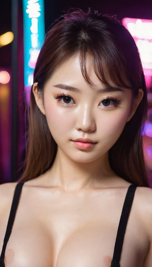 Tags: 21872187, SDXL
{"3": {"inputs": {"seed": 706943728575516, "steps": 64, "cfg": 6.11, "sampler_name": "dpmpp_2m", "scheduler": "karras", "denoise": 1.0, "model": ["27", 0], "positive": ["6", 0], "negative": ["7", 0], "latent_image": ["5", 0]}, "class_type": "KSampler"}, "4": {"inputs": {"ckpt_name": "juggernautxl.safetensors"}, "class_type": "CheckpointLoaderSimple"}, "5": {"inputs": {"width": 768, "height": 1344, "batch_size": 1}, "class_type": "EmptyLatentImage"}, "6": {"inputs": {"text": "27 year old girl, (korean:1.05), (eyelashes:1.12), (beautiful eyes:1.10), (slim:1.06), (double eyelids:1.05), (seductive facial expression:0.96), (sexy lips:1.13), (cute:1.06), (temptress:1.01), (blush:1.04), (detailed face:1.12), (pale skin:1.01), (seductive pose:1.04), (idol:0.97), (in a seductive pose:1.10), (large perky breasts:1.01), (cleavage:0.98), (thigh gap:1.03), (a pole dancer:0.96) at a night club, (soft lighting:1.06), (RAW:1.05), (film:1.03), (detailed skin:1.03), (candid cinema:1.01), (portra:1.06), (skin fuzz:1.06), (textured skin:1.02), (natural looking skin:1.06)", "clip": ["27", 1]}, "class_type": "CLIPTextEncode"}, "7": {"inputs": {"text": "(open mouth:1.11), (worst quality:1.07), (twisted:1.10), (bad hands:1.09), (low resolution:1.13), (distorted:1.12), (watermark:1.11)", "clip": ["27", 1]}, "class_type": "CLIPTextEncode"}, "8": {"inputs": {"samples": ["3", 0], "vae": ["4", 2]}, "class_type": "VAEDecode"}, "25": {"inputs": {"lora_name": "nudify_xl.safetensors", "strength_model": 0.01, "strength_clip": 0.38, "model": ["4", 0], "clip": ["4", 1]}, "class_type": "LoraLoader"}, "26": {"inputs": {"lora_name": "shirtlift_SDXL_v2.safetensors", "strength_model": 0.09, "strength_clip": 0.0, "model": ["25", 0], "clip": ["25", 1]}, "class_type": "LoraLoader"}, "27": {"inputs": {"lora_name": "PerfectEyesXL.safetensors", "strength_model": 0.03, "strength_clip": 0.0, "model": ["26", 0], "clip": ["26", 1]}, "class_type": "LoraLoader"}, "30": {"inputs": {"model_name": "4x_NMKD-Superscale-SP_178000_G.pth"}, "class_type": "UpscaleModelLoader"}, "31": {"inputs": {"upscale_model": ["30", 0], "image": ["8", 0]}, "class_type": "ImageUpscaleWithModel"}, "32": {"inputs": {"upscale_method": "lanczos", "scale_by": 0.5, "image": ["31", 0]}, "class_type": "ImageScaleBy"}, "33": {"inputs": {"pixels": ["32", 0], "vae": ["4", 2]}, "class_type": "VAEEncode"}, "34": {"inputs": {"seed": 706943728575516, "steps": 64, "cfg": 6.11, "sampler_name": "dpmpp_2m", "scheduler": "karras", "denoise": 0.3, "model": ["27", 0], "positive": ["6", 0], "negative": ["7", 0], "latent_image": ["33", 0]}, "class_type": "KSampler"}, "36": {"inputs": {"samples": ["34", 0], "vae": ["4", 2]}, "class_type": "VAEDecode"}, "39": {"inputs": {"filename_prefix": "comfyapi-1733037152771", "images": ["36", 0]}, "class_type": "SaveImage"}}