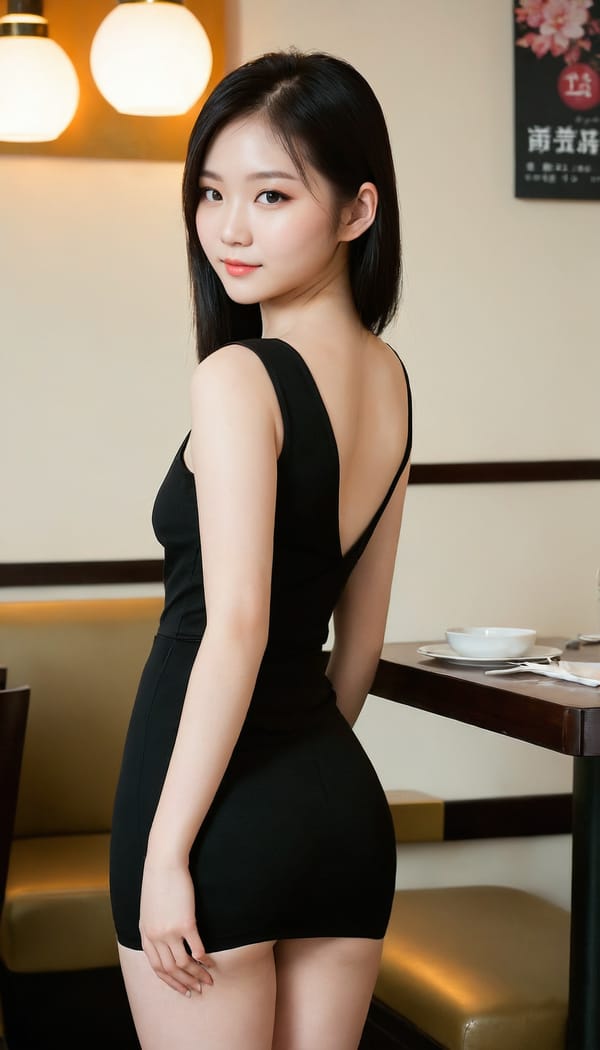 Tags: 21872187, SDXL
{"3": {"inputs": {"seed": 343091659186393, "steps": 32, "cfg": 5.35, "sampler_name": "dpmpp_2m", "scheduler": "karras", "denoise": 1.0, "model": ["27", 0], "positive": ["6", 0], "negative": ["7", 0], "latent_image": ["5", 0]}, "class_type": "KSampler"}, "4": {"inputs": {"ckpt_name": "juggernautXL_v8Rundiffusion.safetensors"}, "class_type": "CheckpointLoaderSimple"}, "5": {"inputs": {"width": 768, "height": 1344, "batch_size": 1}, "class_type": "EmptyLatentImage"}, "6": {"inputs": {"text": "21 year old girl, (taiwanese:0.97), (temptress:0.97), (sexy lips:1.11), (blush:1.06), (idol:1.14), (pale skin:1.04), (double eyelids:1.09), (beautiful eyes:1.13), (seductive facial expression:1.13), (cute:0.98), (seductive pose:1.09), (slim:0.98), (perky ass:1.00), (exposed ass:1.00), (looking back:1.01), (sexy ass:1.01), (thigh gap:1.09), (wearing a little black dress:1.00) at a fine dining restaurant, (soft lighting:1.07), (natural looking skin:1.00), (film:1.00), (portra:1.00), (skin fuzz:1.00), (detailed skin:1.07), (RAW:1.08), (textured skin:1.03), (candid cinema:1.01)", "clip": ["27", 1]}, "class_type": "CLIPTextEncode"}, "7": {"inputs": {"text": "(worst quality:1.11), (bad hands:1.05), (twisted:1.06), (distorted:1.11), (low resolution:1.07), (watermark:1.10), (open mouth:1.05)", "clip": ["27", 1]}, "class_type": "CLIPTextEncode"}, "8": {"inputs": {"samples": ["3", 0], "vae": ["4", 2]}, "class_type": "VAEDecode"}, "25": {"inputs": {"lora_name": "nudify_xl.safetensors", "strength_model": 0.28, "strength_clip": 0.22, "model": ["4", 0], "clip": ["4", 1]}, "class_type": "LoraLoader"}, "26": {"inputs": {"lora_name": "shirtlift_SDXL_v2.safetensors", "strength_model": 0.05, "strength_clip": 0.18, "model": ["25", 0], "clip": ["25", 1]}, "class_type": "LoraLoader"}, "27": {"inputs": {"lora_name": "PerfectEyesXL.safetensors", "strength_model": 0.13, "strength_clip": 0.15, "model": ["26", 0], "clip": ["26", 1]}, "class_type": "LoraLoader"}, "30": {"inputs": {"model_name": "4x_NMKD-Superscale-SP_178000_G.pth"}, "class_type": "UpscaleModelLoader"}, "31": {"inputs": {"upscale_model": ["30", 0], "image": ["8", 0]}, "class_type": "ImageUpscaleWithModel"}, "32": {"inputs": {"upscale_method": "lanczos", "scale_by": 0.5, "image": ["31", 0]}, "class_type": "ImageScaleBy"}, "33": {"inputs": {"pixels": ["32", 0], "vae": ["4", 2]}, "class_type": "VAEEncode"}, "34": {"inputs": {"seed": 343091659186393, "steps": 32, "cfg": 5.35, "sampler_name": "dpmpp_2m", "scheduler": "karras", "denoise": 0.3, "model": ["27", 0], "positive": ["6", 0], "negative": ["7", 0], "latent_image": ["33", 0]}, "class_type": "KSampler"}, "36": {"inputs": {"samples": ["34", 0], "vae": ["4", 2]}, "class_type": "VAEDecode"}, "39": {"inputs": {"filename_prefix": "comfyapi-1707675271322", "images": ["36", 0]}, "class_type": "SaveImage"}}