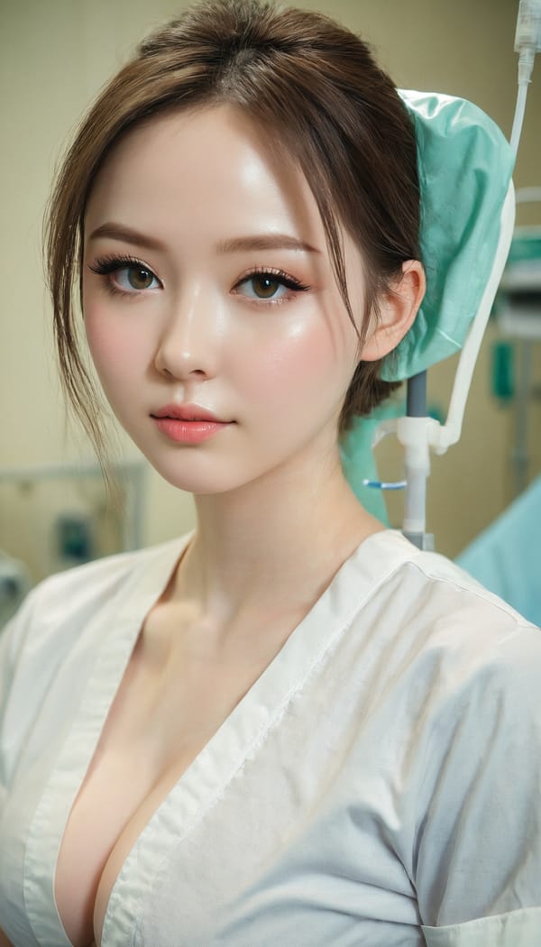 Tags: 21872187, SDXL
{"3": {"inputs": {"seed": 988778457184726, "steps": 32, "cfg": 7.28, "sampler_name": "dpmpp_2m", "scheduler": "karras", "denoise": 1.0, "model": ["27", 0], "positive": ["6", 0], "negative": ["7", 0], "latent_image": ["5", 0]}, "class_type": "KSampler"}, "4": {"inputs": {"ckpt_name": "juggernautxl.safetensors"}, "class_type": "CheckpointLoaderSimple"}, "5": {"inputs": {"width": 768, "height": 1344, "batch_size": 1}, "class_type": "EmptyLatentImage"}, "6": {"inputs": {"text": "23 year old girl, (blush:0.98), (seductive facial expression:1.07), (detailed face:1.11), (cute:1.03), (eyelashes:1.06), (idol:0.97), (sexy lips:1.11), (seductive pose:0.96), (temptress:1.07), (beautiful eyes:1.07), (double eyelids:1.09), (pale skin:1.12), (in a seductive pose:0.99), (large perky breasts:1.10), (cleavage:1.12), (thigh gap:1.00), (nurse in uniform:0.95) working in a hospital ward, (candid cinema:1.06), (textured skin:1.02), (detailed skin:1.00), (natural looking skin:1.00), (soft lighting:1.07), (film:1.02), (RAW:1.01), (portra:1.01)", "clip": ["27", 1]}, "class_type": "CLIPTextEncode"}, "7": {"inputs": {"text": "(twisted:1.05), (low resolution:1.08), (bad hands:1.11), (watermark:1.07), (open mouth:1.09), (worst quality:1.12), (distorted:1.11)", "clip": ["27", 1]}, "class_type": "CLIPTextEncode"}, "8": {"inputs": {"samples": ["3", 0], "vae": ["4", 2]}, "class_type": "VAEDecode"}, "25": {"inputs": {"lora_name": "nudify_xl.safetensors", "strength_model": 0.11, "strength_clip": 0.02, "model": ["4", 0], "clip": ["4", 1]}, "class_type": "LoraLoader"}, "26": {"inputs": {"lora_name": "shirtlift_SDXL_v2.safetensors", "strength_model": 0.04, "strength_clip": 0.06, "model": ["25", 0], "clip": ["25", 1]}, "class_type": "LoraLoader"}, "27": {"inputs": {"lora_name": "PerfectEyesXL.safetensors", "strength_model": 0.1, "strength_clip": 0.05, "model": ["26", 0], "clip": ["26", 1]}, "class_type": "LoraLoader"}, "30": {"inputs": {"model_name": "4x_NMKD-Superscale-SP_178000_G.pth"}, "class_type": "UpscaleModelLoader"}, "31": {"inputs": {"upscale_model": ["30", 0], "image": ["8", 0]}, "class_type": "ImageUpscaleWithModel"}, "32": {"inputs": {"upscale_method": "lanczos", "scale_by": 0.5, "image": ["31", 0]}, "class_type": "ImageScaleBy"}, "33": {"inputs": {"pixels": ["32", 0], "vae": ["4", 2]}, "class_type": "VAEEncode"}, "34": {"inputs": {"seed": 988778457184726, "steps": 32, "cfg": 7.28, "sampler_name": "dpmpp_2m", "scheduler": "karras", "denoise": 0.3, "model": ["27", 0], "positive": ["6", 0], "negative": ["7", 0], "latent_image": ["33", 0]}, "class_type": "KSampler"}, "36": {"inputs": {"samples": ["34", 0], "vae": ["4", 2]}, "class_type": "VAEDecode"}, "39": {"inputs": {"filename_prefix": "comfyapi-1735618596552", "images": ["36", 0]}, "class_type": "SaveImage"}}