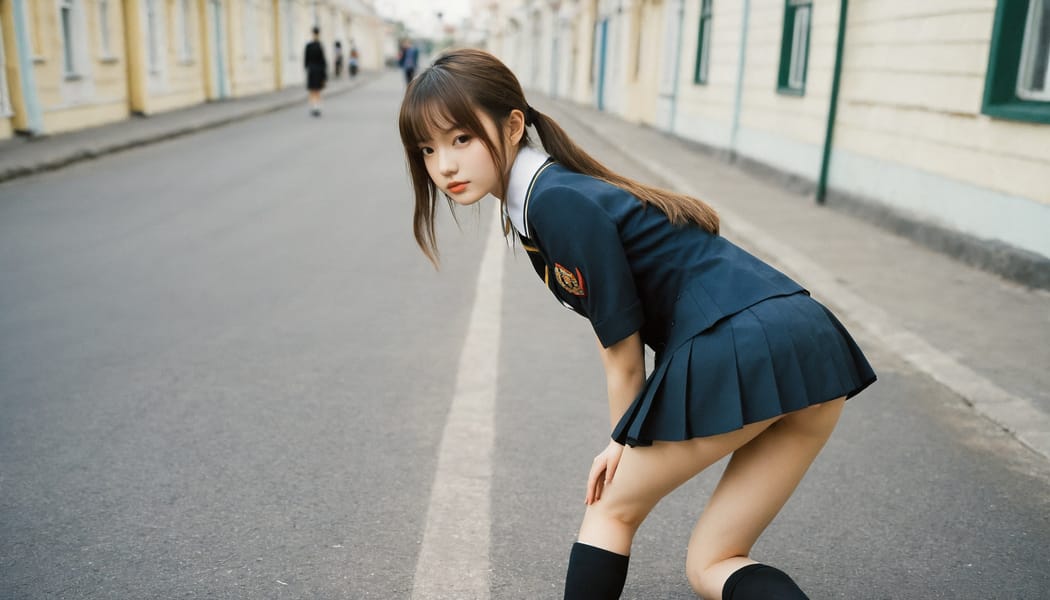 Tags: 21872187, SDXL
{"3": {"inputs": {"seed": 645853529508625, "steps": 64, "cfg": 5.51, "sampler_name": "dpmpp_2m", "scheduler": "karras", "denoise": 1.0, "model": ["27", 0], "positive": ["6", 0], "negative": ["7", 0], "latent_image": ["5", 0]}, "class_type": "KSampler"}, "4": {"inputs": {"ckpt_name": "helloworldxl.safetensors"}, "class_type": "CheckpointLoaderSimple"}, "5": {"inputs": {"width": 1344, "height": 768, "batch_size": 1}, "class_type": "EmptyLatentImage"}, "6": {"inputs": {"text": "21 year old girl, (russian:1.09), (cute:1.07), (slim:1.14), (double eyelids:1.09), (idol:1.12), (detailed face:0.95), (seductive pose:1.14), (temptress:1.03), (blush:1.00), (beautiful eyes:1.05), (seductive facial expression:0.97), (sexy lips:1.02), (on all fours:1.14), (spreading ass cheeks:0.96), (from behind:0.97), (backboob:1.04), (school uniform:1.11), choker, busy street, (portra:1.08), (soft lighting:1.01), (RAW:1.01), (natural looking skin:1.08), (skin fuzz:1.07), (film:1.09), (textured skin:1.05), (detailed skin:1.01), (candid cinema:1.02)", "clip": ["27", 1]}, "class_type": "CLIPTextEncode"}, "7": {"inputs": {"text": "(twisted:1.08), (bad hands:1.05), (watermark:1.08), (worst quality:1.10), (open mouth:1.14), (distorted:1.14), (low resolution:1.10)", "clip": ["27", 1]}, "class_type": "CLIPTextEncode"}, "8": {"inputs": {"samples": ["3", 0], "vae": ["4", 2]}, "class_type": "VAEDecode"}, "25": {"inputs": {"lora_name": "nudify_xl.safetensors", "strength_model": 0.31, "strength_clip": 0.12, "model": ["4", 0], "clip": ["4", 1]}, "class_type": "LoraLoader"}, "26": {"inputs": {"lora_name": "shirtlift_SDXL_v2.safetensors", "strength_model": 0.14, "strength_clip": 0.13, "model": ["25", 0], "clip": ["25", 1]}, "class_type": "LoraLoader"}, "27": {"inputs": {"lora_name": "PerfectEyesXL.safetensors", "strength_model": 0.02, "strength_clip": 0.16, "model": ["26", 0], "clip": ["26", 1]}, "class_type": "LoraLoader"}, "30": {"inputs": {"model_name": "4x_NMKD-Superscale-SP_178000_G.pth"}, "class_type": "UpscaleModelLoader"}, "31": {"inputs": {"upscale_model": ["30", 0], "image": ["8", 0]}, "class_type": "ImageUpscaleWithModel"}, "32": {"inputs": {"upscale_method": "lanczos", "scale_by": 0.5, "image": ["31", 0]}, "class_type": "ImageScaleBy"}, "33": {"inputs": {"pixels": ["32", 0], "vae": ["4", 2]}, "class_type": "VAEEncode"}, "34": {"inputs": {"seed": 645853529508625, "steps": 64, "cfg": 5.51, "sampler_name": "dpmpp_2m", "scheduler": "karras", "denoise": 0.3, "model": ["27", 0], "positive": ["6", 0], "negative": ["7", 0], "latent_image": ["33", 0]}, "class_type": "KSampler"}, "36": {"inputs": {"samples": ["34", 0], "vae": ["4", 2]}, "class_type": "VAEDecode"}, "39": {"inputs": {"filename_prefix": "comfyapi-1728388492833", "images": ["36", 0]}, "class_type": "SaveImage"}}