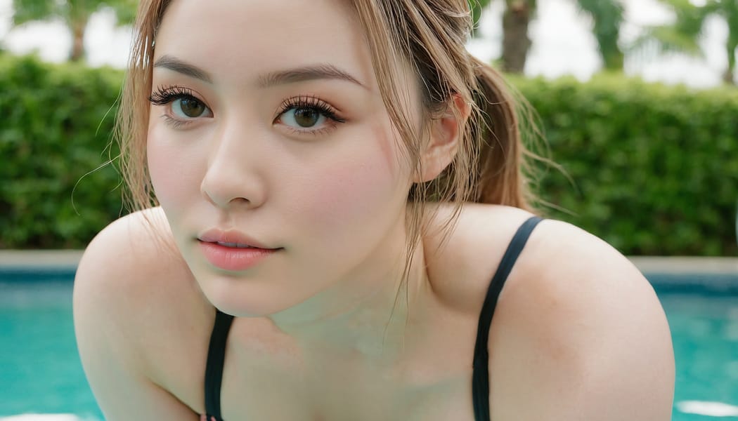 Tags: 21872187, SDXL
{"3": {"inputs": {"seed": 247703647799420, "steps": 64, "cfg": 7.62, "sampler_name": "dpmpp_2m", "scheduler": "karras", "denoise": 1.0, "model": ["27", 0], "positive": ["6", 0], "negative": ["7", 0], "latent_image": ["5", 0]}, "class_type": "KSampler"}, "4": {"inputs": {"ckpt_name": "juggernautxl.safetensors"}, "class_type": "CheckpointLoaderSimple"}, "5": {"inputs": {"width": 1344, "height": 768, "batch_size": 1}, "class_type": "EmptyLatentImage"}, "6": {"inputs": {"text": "28 year old girl, (double eyelids:1.03), (seductive pose:1.13), (blush:1.13), (seductive facial expression:1.14), (temptress:0.99), (pale skin:1.02), (cute:1.07), (sexy lips:0.98), (eyelashes:1.14), (slim:1.00), (in a seductive pose:1.13), (large perky breasts:1.09), (cleavage:0.98), (thigh gap:0.96), (in a swimsuit:1.10) at a pool, (soft lighting:1.09), (natural looking skin:1.01), (skin fuzz:1.05), (film:1.03), (candid cinema:1.00), (detailed skin:1.08), (textured skin:1.06), (portra:1.06), (RAW:1.01)", "clip": ["27", 1]}, "class_type": "CLIPTextEncode"}, "7": {"inputs": {"text": "(open mouth:1.06), (distorted:1.11), (bad hands:1.11), (watermark:1.10), (low resolution:1.10), (worst quality:1.05), (twisted:1.08)", "clip": ["27", 1]}, "class_type": "CLIPTextEncode"}, "8": {"inputs": {"samples": ["3", 0], "vae": ["4", 2]}, "class_type": "VAEDecode"}, "25": {"inputs": {"lora_name": "nudify_xl.safetensors", "strength_model": 0.18, "strength_clip": 0.24, "model": ["4", 0], "clip": ["4", 1]}, "class_type": "LoraLoader"}, "26": {"inputs": {"lora_name": "shirtlift_SDXL_v2.safetensors", "strength_model": 0.0, "strength_clip": 0.06, "model": ["25", 0], "clip": ["25", 1]}, "class_type": "LoraLoader"}, "27": {"inputs": {"lora_name": "PerfectEyesXL.safetensors", "strength_model": 0.17, "strength_clip": 0.1, "model": ["26", 0], "clip": ["26", 1]}, "class_type": "LoraLoader"}, "30": {"inputs": {"model_name": "4x_NMKD-Superscale-SP_178000_G.pth"}, "class_type": "UpscaleModelLoader"}, "31": {"inputs": {"upscale_model": ["30", 0], "image": ["8", 0]}, "class_type": "ImageUpscaleWithModel"}, "32": {"inputs": {"upscale_method": "lanczos", "scale_by": 0.5, "image": ["31", 0]}, "class_type": "ImageScaleBy"}, "33": {"inputs": {"pixels": ["32", 0], "vae": ["4", 2]}, "class_type": "VAEEncode"}, "34": {"inputs": {"seed": 247703647799420, "steps": 64, "cfg": 7.62, "sampler_name": "dpmpp_2m", "scheduler": "karras", "denoise": 0.3, "model": ["27", 0], "positive": ["6", 0], "negative": ["7", 0], "latent_image": ["33", 0]}, "class_type": "KSampler"}, "36": {"inputs": {"samples": ["34", 0], "vae": ["4", 2]}, "class_type": "VAEDecode"}, "39": {"inputs": {"filename_prefix": "comfyapi-1713623373263", "images": ["36", 0]}, "class_type": "SaveImage"}}