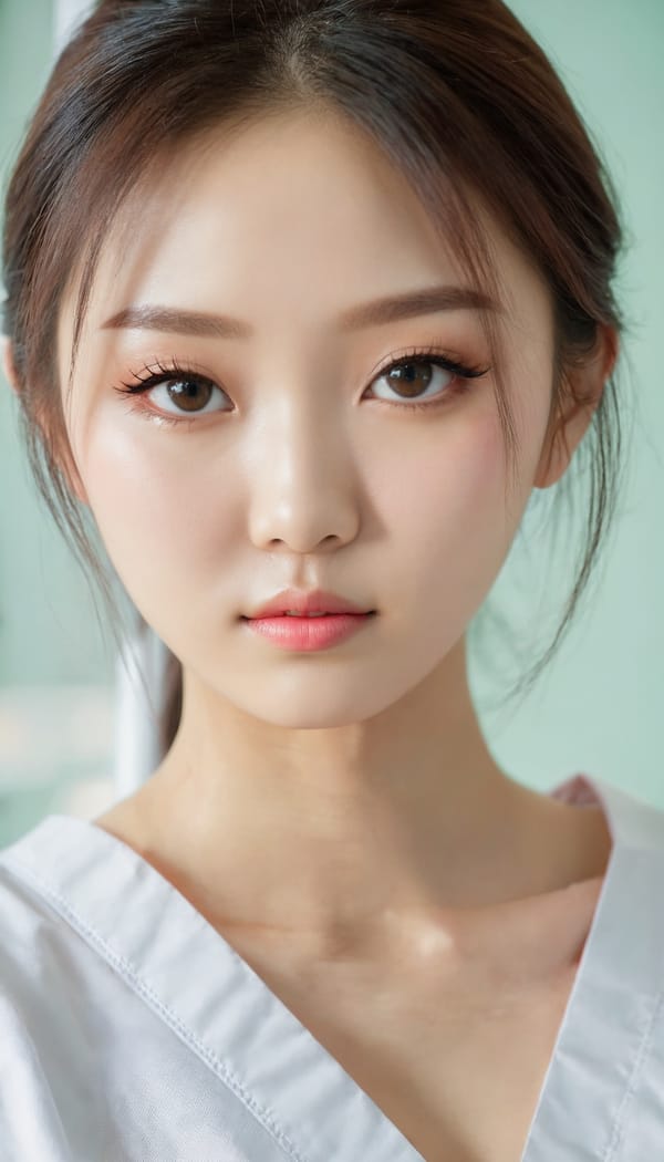 Tags: 21872187, SDXL
{"3": {"inputs": {"seed": 628176622418573, "steps": 32, "cfg": 6.68, "sampler_name": "dpmpp_2m", "scheduler": "karras", "denoise": 1.0, "model": ["27", 0], "positive": ["6", 0], "negative": ["7", 0], "latent_image": ["5", 0]}, "class_type": "KSampler"}, "4": {"inputs": {"ckpt_name": "juggernautxl.safetensors"}, "class_type": "CheckpointLoaderSimple"}, "5": {"inputs": {"width": 768, "height": 1344, "batch_size": 1}, "class_type": "EmptyLatentImage"}, "6": {"inputs": {"text": "19 year old girl, (ukrainian:1.09), (korean:1.10), (japanese:1.05), (cute:1.14), (double eyelids:1.11), (idol:1.05), (blush:1.02), (temptress:1.03), (seductive facial expression:1.06), (seductive pose:1.08), (sexy lips:1.13), (slim:1.09), (pale skin:0.98), (beautiful eyes:1.01), (eyelashes:1.14), (detailed face:1.08), (in a seductive pose:1.02), (large perky breasts:1.06), (cleavage:0.96), (thigh gap:0.99), (nurse in uniform:0.99) working in a hospital ward, (film:1.01), (natural looking skin:1.07), (RAW:1.08), (candid cinema:1.02), (detailed skin:1.02), (soft lighting:1.01), (portra:1.01), (skin fuzz:1.01)", "clip": ["27", 1]}, "class_type": "CLIPTextEncode"}, "7": {"inputs": {"text": "(watermark:1.10), (distorted:1.10), (low resolution:1.07), (open mouth:1.08), (bad hands:1.05), (twisted:1.07), (worst quality:1.05)", "clip": ["27", 1]}, "class_type": "CLIPTextEncode"}, "8": {"inputs": {"samples": ["3", 0], "vae": ["4", 2]}, "class_type": "VAEDecode"}, "25": {"inputs": {"lora_name": "nudify_xl.safetensors", "strength_model": 0.29, "strength_clip": 0.08, "model": ["4", 0], "clip": ["4", 1]}, "class_type": "LoraLoader"}, "26": {"inputs": {"lora_name": "shirtlift_SDXL_v2.safetensors", "strength_model": 0.09, "strength_clip": 0.0, "model": ["25", 0], "clip": ["25", 1]}, "class_type": "LoraLoader"}, "27": {"inputs": {"lora_name": "PerfectEyesXL.safetensors", "strength_model": 0.07, "strength_clip": 0.14, "model": ["26", 0], "clip": ["26", 1]}, "class_type": "LoraLoader"}, "30": {"inputs": {"model_name": "4x_NMKD-Superscale-SP_178000_G.pth"}, "class_type": "UpscaleModelLoader"}, "31": {"inputs": {"upscale_model": ["30", 0], "image": ["8", 0]}, "class_type": "ImageUpscaleWithModel"}, "32": {"inputs": {"upscale_method": "lanczos", "scale_by": 0.5, "image": ["31", 0]}, "class_type": "ImageScaleBy"}, "33": {"inputs": {"pixels": ["32", 0], "vae": ["4", 2]}, "class_type": "VAEEncode"}, "34": {"inputs": {"seed": 628176622418573, "steps": 32, "cfg": 6.68, "sampler_name": "dpmpp_2m", "scheduler": "karras", "denoise": 0.3, "model": ["27", 0], "positive": ["6", 0], "negative": ["7", 0], "latent_image": ["33", 0]}, "class_type": "KSampler"}, "36": {"inputs": {"samples": ["34", 0], "vae": ["4", 2]}, "class_type": "VAEDecode"}, "39": {"inputs": {"filename_prefix": "comfyapi-1715022053777", "images": ["36", 0]}, "class_type": "SaveImage"}}