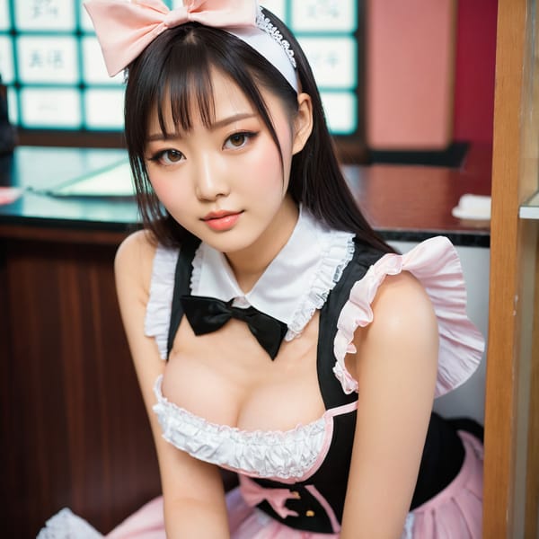 Tags: 21872187, SDXL
{"3": {"inputs": {"seed": 617892746500531, "steps": 64, "cfg": 7.75, "sampler_name": "dpmpp_2m", "scheduler": "karras", "denoise": 1.0, "model": ["27", 0], "positive": ["6", 0], "negative": ["7", 0], "latent_image": ["5", 0]}, "class_type": "KSampler"}, "4": {"inputs": {"ckpt_name": "juggernautxl.safetensors"}, "class_type": "CheckpointLoaderSimple"}, "5": {"inputs": {"width": 1024, "height": 1024, "batch_size": 1}, "class_type": "EmptyLatentImage"}, "6": {"inputs": {"text": "24 year old girl, (chinese:1.03), (sexy lips:1.14), (idol:1.11), (beautiful eyes:1.05), (seductive facial expression:1.06), (double eyelids:0.98), (seductive pose:1.13), (temptress:1.02), (cute:0.95), (blush:1.05), (slim:1.02), (eyelashes:0.99), (in a seductive pose:1.12), (large perky breasts:1.04), (cleavage:1.01), (thigh gap:0.95), in a (skimpy maid costume:1.01) working at a maid cafe, choker, bowtie, headband, pleated skirt, (film:1.03), (portra:1.07), (candid cinema:1.01), (natural looking skin:1.05), (detailed skin:1.06), (soft lighting:1.05), (skin fuzz:1.00), (RAW:1.03), (textured skin:1.08)", "clip": ["27", 1]}, "class_type": "CLIPTextEncode"}, "7": {"inputs": {"text": "(open mouth:1.07), (watermark:1.13), (bad hands:1.12), (twisted:1.10), (worst quality:1.06), (distorted:1.13), (low resolution:1.14)", "clip": ["27", 1]}, "class_type": "CLIPTextEncode"}, "8": {"inputs": {"samples": ["3", 0], "vae": ["4", 2]}, "class_type": "VAEDecode"}, "25": {"inputs": {"lora_name": "nudify_xl.safetensors", "strength_model": 0.17, "strength_clip": 0.35, "model": ["4", 0], "clip": ["4", 1]}, "class_type": "LoraLoader"}, "26": {"inputs": {"lora_name": "shirtlift_SDXL_v2.safetensors", "strength_model": 0.01, "strength_clip": 0.15, "model": ["25", 0], "clip": ["25", 1]}, "class_type": "LoraLoader"}, "27": {"inputs": {"lora_name": "PerfectEyesXL.safetensors", "strength_model": 0.08, "strength_clip": 0.0, "model": ["26", 0], "clip": ["26", 1]}, "class_type": "LoraLoader"}, "30": {"inputs": {"model_name": "4x_NMKD-Superscale-SP_178000_G.pth"}, "class_type": "UpscaleModelLoader"}, "31": {"inputs": {"upscale_model": ["30", 0], "image": ["8", 0]}, "class_type": "ImageUpscaleWithModel"}, "32": {"inputs": {"upscale_method": "lanczos", "scale_by": 0.5, "image": ["31", 0]}, "class_type": "ImageScaleBy"}, "33": {"inputs": {"pixels": ["32", 0], "vae": ["4", 2]}, "class_type": "VAEEncode"}, "34": {"inputs": {"seed": 617892746500531, "steps": 64, "cfg": 7.75, "sampler_name": "dpmpp_2m", "scheduler": "karras", "denoise": 0.3, "model": ["27", 0], "positive": ["6", 0], "negative": ["7", 0], "latent_image": ["33", 0]}, "class_type": "KSampler"}, "36": {"inputs": {"samples": ["34", 0], "vae": ["4", 2]}, "class_type": "VAEDecode"}, "39": {"inputs": {"filename_prefix": "comfyapi-1718924446934", "images": ["36", 0]}, "class_type": "SaveImage"}}