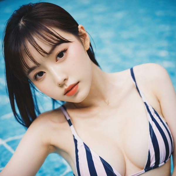 Tags: 21872187, SDXL
{"3": {"inputs": {"seed": 642643040723307, "steps": 64, "cfg": 6.44, "sampler_name": "dpmpp_2m", "scheduler": "karras", "denoise": 1.0, "model": ["27", 0], "positive": ["6", 0], "negative": ["7", 0], "latent_image": ["5", 0]}, "class_type": "KSampler"}, "4": {"inputs": {"ckpt_name": "helloworldxl.safetensors"}, "class_type": "CheckpointLoaderSimple"}, "5": {"inputs": {"width": 1024, "height": 1024, "batch_size": 1}, "class_type": "EmptyLatentImage"}, "6": {"inputs": {"text": "20 year old girl, (japanese:1.03), (double eyelids:1.10), (seductive pose:1.00), (pale skin:1.00), (detailed face:1.04), (sexy lips:1.12), (blush:0.98), (idol:1.04), (cute:1.05), (beautiful eyes:1.14), (slim:1.10), (seductive facial expression:1.14), (temptress:0.95), (eyelashes:0.97), (in a seductive pose:1.05), (large perky breasts:1.04), (cleavage:1.01), (thigh gap:1.03), (in a swimsuit:1.05) at a pool, (skin fuzz:1.00), (portra:1.08), (soft lighting:1.03), (natural looking skin:1.04), (candid cinema:1.09), (textured skin:1.07), (detailed skin:1.01), (RAW:1.03), (film:1.07)", "clip": ["27", 1]}, "class_type": "CLIPTextEncode"}, "7": {"inputs": {"text": "(low resolution:1.14), (bad hands:1.09), (twisted:1.11), (worst quality:1.11), (open mouth:1.08), (distorted:1.14), (watermark:1.11)", "clip": ["27", 1]}, "class_type": "CLIPTextEncode"}, "8": {"inputs": {"samples": ["3", 0], "vae": ["4", 2]}, "class_type": "VAEDecode"}, "25": {"inputs": {"lora_name": "nudify_xl.safetensors", "strength_model": 0.1, "strength_clip": 0.18, "model": ["4", 0], "clip": ["4", 1]}, "class_type": "LoraLoader"}, "26": {"inputs": {"lora_name": "shirtlift_SDXL_v2.safetensors", "strength_model": 0.06, "strength_clip": 0.02, "model": ["25", 0], "clip": ["25", 1]}, "class_type": "LoraLoader"}, "27": {"inputs": {"lora_name": "PerfectEyesXL.safetensors", "strength_model": 0.04, "strength_clip": 0.15, "model": ["26", 0], "clip": ["26", 1]}, "class_type": "LoraLoader"}, "30": {"inputs": {"model_name": "4x_NMKD-Superscale-SP_178000_G.pth"}, "class_type": "UpscaleModelLoader"}, "31": {"inputs": {"upscale_model": ["30", 0], "image": ["8", 0]}, "class_type": "ImageUpscaleWithModel"}, "32": {"inputs": {"upscale_method": "lanczos", "scale_by": 0.5, "image": ["31", 0]}, "class_type": "ImageScaleBy"}, "33": {"inputs": {"pixels": ["32", 0], "vae": ["4", 2]}, "class_type": "VAEEncode"}, "34": {"inputs": {"seed": 642643040723307, "steps": 64, "cfg": 6.44, "sampler_name": "dpmpp_2m", "scheduler": "karras", "denoise": 0.3, "model": ["27", 0], "positive": ["6", 0], "negative": ["7", 0], "latent_image": ["33", 0]}, "class_type": "KSampler"}, "36": {"inputs": {"samples": ["34", 0], "vae": ["4", 2]}, "class_type": "VAEDecode"}, "39": {"inputs": {"filename_prefix": "comfyapi-1724529463377", "images": ["36", 0]}, "class_type": "SaveImage"}}